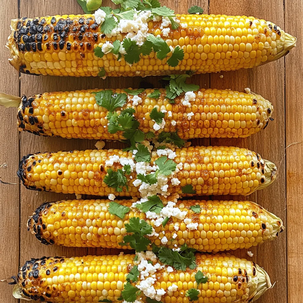 Um Chipotle Lime Gegrillter Mais zuzubereiten, brauchst du: - 4 frische Maiskolben, geschält - 2 Esslöffel Olivenöl - 1 Esslöffel Chipotle-Pulver - 1 Teelöffel Paprika - 1 Teelöffel Knoblauchpulver - Saft von 2 Limetten - Schale von 1 Limette - Salz und Pfeffer nach Geschmack Diese Zutaten bilden die Basis für den leckeren Geschmack. Frische Maiskolben sind wichtig. Sie geben dir die beste Textur und den besten Geschmack. Die Gewürze geben dem Mais seinen besonderen Kick. Chipotle-Pulver bringt eine rauchige Schärfe. Paprika fügt eine süße Note hinzu. Knoblauchpulver sorgt für eine angenehme Tiefe. Der Limettensaft und die Schale bringen Frische. Sie machen das Gericht lebendig und einladend. Für das Topping benutze frischen, gehackten Koriander. Er bringt Farbe und Frische. Zerbröckelter Cotija-Käse ist optional. Er gibt dem Mais eine cremige Textur und einen salzigen Geschmack. Du kannst auch andere Kräuter oder Käsesorten ausprobieren. Sei kreativ mit deinen Garnierungen. Zuerst heize deinen Grill auf mittelhohe Temperatur vor. Das sorgt für gleichmäßiges Grillen. Entferne die Schalen von den Maiskolben. Stelle sicher, dass sie frisch sind und keine beschädigten Stellen haben. In einer kleinen Schüssel vermische das Olivenöl, das Chipotle-Pulver, die Paprika und das Knoblauchpulver. Füge den Saft und die Schale von zwei Limetten hinzu. Rühre gut um, bis alles gut vermischt ist. Schmecke die Marinade mit Salz und Pfeffer ab. Sie sollte scharf und frisch sein. Bestreiche jeden Maiskolben großzügig mit der Marinade. Achte darauf, dass jeder Kolben gleichmäßig bedeckt ist. Lege die Kolben direkt auf die Grillroste. Grille sie etwa 10 bis 15 Minuten. Wende die Kolben gelegentlich, damit sie gleichmäßig garen. Wenn die Körner zart sind und leicht angekohlt aussehen, sind sie fertig. Nimm den Mais vom Grill und lasse ihn kurz abkühlen. Optional kannst du zerbröckelten Cotija-Käse darüber streuen. Garniere den Mais mit frischem, gehacktem Koriander. Serviere die Maiskolben auf einem bunten Teller für eine schöne Präsentation. Um den besten Grillgeschmack zu bekommen, heize deinen Grill gut vor. Ein heißer Grill sorgt für schöne Grillstreifen und ein besseres Aroma. Lege den Mais direkt auf die Grillroste. Wende ihn regelmäßig, damit er gleichmäßig gart. Achte darauf, dass die Körner leicht angekohlt sind. Diese Röstnote bringt den Geschmack zum Leben. Dos: - Achte darauf, frische Maiskolben zu wählen. - Benutze genug Marinade, um den Geschmack zu intensivieren. - Wende die Kolben regelmäßig, um ein Anbrennen zu vermeiden. Don'ts: - Grill den Mais nicht zu lange; sonst wird er zäh. - Vermeide es, die Kolben direkt in die Flamme zu legen. - Lass die Marinade nicht zu lange auf dem Mais, bevor du ihn grillst. Die Marinade ist der Schlüssel zum Geschmack. Verwende frischen Limettensaft für mehr Aroma. Chipotle-Pulver bringt eine angenehme Schärfe. Mische alle Zutaten gut, bevor du den Mais bestreichst. Lass die Kolben nach dem Marinieren etwas ruhen. So ziehen die Aromen besser ein und geben dem Mais mehr Geschmack. {{image_4}} Chipotle Lime Gegrillter Mais ist von Natur aus vegetarisch. Du kannst auch andere Gemüse grillen. Zucchini, Paprika oder Auberginen passen gut dazu. Diese Gemüse bringen Farbe und Geschmack auf den Grill. Du kannst sie mit der gleichen Marinade bestreichen. So bleibt der Geschmack frisch und lecker. Du kannst die Marinade anpassen, um neue Aromen zu entdecken. Füge frische Kräuter wie Basilikum oder Oregano hinzu. Diese Kräuter geben dem Mais einen besonderen Kick. Für mehr Schärfe kannst du frische Jalapeños hacken und einrühren. Experimentiere mit verschiedenen Käsesorten, wie Feta oder Parmesan, für eine cremige Note. Serviere den gegrillten Mais auf einem bunten Teller. Eine Limettenscheibe sieht toll aus und gibt mehr Geschmack. Du kannst auch einen frischen Salat dazu machen. Ein Avocadosalat passt perfekt. So hast du ein komplettes und leckeres Gericht. Denk daran, mit frischem Koriander zu garnieren. Es macht das Gericht noch einladender. Um die Reste von Chipotle Lime Gegrilltem Mais frisch zu halten, lege sie in einen luftdichten Behälter. Lass den Mais zuerst auf Raumtemperatur abkühlen. So vermeidest du die Bildung von Kondenswasser, was die Textur beeinträchtigen kann. Du kannst den Mais bis zu drei Tage im Kühlschrank aufbewahren. Wenn du den gegrillten Mais aufwärmen möchtest, nutze die Mikrowelle oder die Pfanne. Bei der Mikrowelle lege den Mais auf einen Teller und decke ihn mit einem feuchten Papiertuch ab. So bleibt er saftig. In der Pfanne erhitze etwas Olivenöl und brate den Mais kurz an, bis er warm ist. Achte darauf, ihn nicht zu lange zu erhitzen, damit er nicht austrocknet. Chipotle Lime Gegrillter Mais hält sich im Kühlschrank bis zu drei Tage. Du kannst ihn auch einfrieren. Wickel die Maiskolben gut ein und lege sie in einen Gefrierbeutel. So bleibt der Geschmack bis zu drei Monate erhalten. Wenn du ihn aufwärmen möchtest, lasse ihn zuerst im Kühlschrank auftauen. Der Mais muss etwa 10 bis 15 Minuten auf dem Grill bleiben. Wenden Sie die Kolben dabei regelmäßig. So garen sie gleichmäßig. Der Mais ist fertig, wenn die Körner zart und leicht angekohlt sind. Ein schöner Grillgeschmack macht das Gericht besonders lecker. Ja, Sie können gefrorenen Mais verwenden. Auftauen ist wichtig, bevor Sie ihn grillen. Gefrorener Mais hat oft weniger Geschmack als frischer. Wenn Sie gefrorenen Mais nutzen, passen Sie die Grillzeit an. Grillen Sie ihn etwas länger, bis er schön zart ist. Chipotle Lime gegrillter Mais passt gut zu vielen Beilagen. Einige leckere Optionen sind: - Gegrilltes Hähnchen oder Rindfleisch - Frischer Salat mit Limettendressing - Reis mit Koriander und Limette - Tortillas oder Nachos Diese Beilagen ergänzen die Aromen des Maises und machen Ihr Essen noch besser. Chipotle Lime gegrillter Mais ist einfach zuzubereiten und geschmackvoll. Wir haben die Hauptzutaten, die richtige Marinade und die perfekte Grilltechnik behandelt. Mit den Tipps und Tricks gelingt dir der perfekte Grillgeschmack. Variationen bieten zusätzliche Optionen, die deinen Gästen gefallen. Denke an die Aufbewahrung und Aufwärmtipps, um Reste optimal zu nutzen. Deine Fragen zu Grillzeit und Beilagen sind jetzt beantwortet. Nutze dieses Wissen, um dein Grillspiel zu verbessern und deine Familie zu beeindrucken.