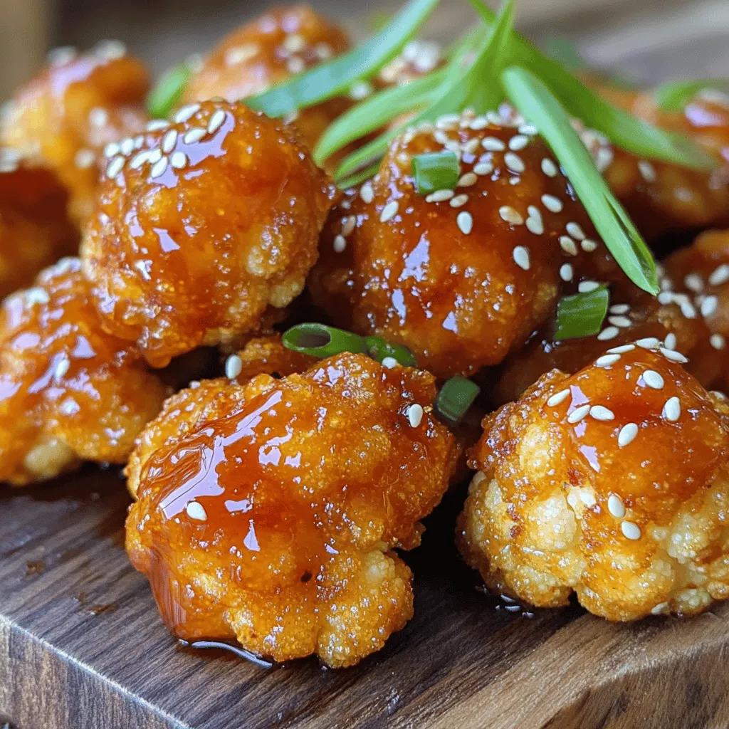 - 1 mittelgroßer Blumenkohl, in mundgerechte Röschen zerteilt - ¾ Tasse Allzweckmehl - ½ Tasse Maismehl - 1 Teelöffel Knoblauchpulver - 1 Teelöffel Paprika - ½ Teelöffel Salz - ½ Teelöffel schwarzer Pfeffer - 1 Tasse Wasser (nach Bedarf für die Konsistenz des Teigs anpassen) - 1 Esslöffel Olivenöl Diese Zutaten bilden die Basis für die Blumenkohlflügel. Der Blumenkohl sorgt für eine zarte Textur, während die Mehlsorten eine knusprige Hülle schaffen. Die Gewürze bringen den Geschmack zur Geltung. - ¼ Tasse Honig - 3 Knoblauchzehen, fein gehackt - 2 Esslöffel Sojasauce - 1 Esslöffel Apfelessig - 1 Teelöffel gemahlener Ingwer - 1 Esslöffel Sesamsamen (zum Garnieren) Die Sauce bringt die Blumenkohlflügel auf das nächste Level. Der Honig gibt Süße, während der Knoblauch und Ingwer für einen würzigen Kick sorgen. - Verwende Kichererbsenmehl statt Allzweckmehl für mehr Protein. - Ersetze den Honig durch Agavendicksaft für eine vegane Option. - Nutze Tamari anstelle von Sojasauce für glutenfreie Flügel. Diese Alternativen machen das Rezept flexibler. So passen die Blumenkohlflügel in verschiedene Diäten. Du kannst die Zutaten nach deinem Geschmack anpassen. Heize deinen Ofen auf 230°C vor. Dies sorgt für eine knusprige Textur. Lege ein Backblech mit Backpapier aus. Das Papier verhindert, dass die Blumenkohlflügel ankleben. In einer großen Schüssel vermische das Allzweckmehl, Maismehl, Knoblauchpulver, Paprika, Salz, und schwarzen Pfeffer. Diese Zutaten geben Geschmack und Textur. Füge dann langsam das Wasser hinzu. Rühre, bis du einen glatten Teig hast. Tauche jedes Blumenkohlröschen in den Teig. Lass den überschüssigen Teig abtropfen. Platziere die Röschen gleichmäßig auf dem Backblech. Beträufle die Blumenkohlröschen mit Olivenöl. Backe sie 20-25 Minuten, bis sie goldbraun sind. Wende die Röschen zur Hälfte der Backzeit. Für die Sauce erwärme in einem kleinen Topf Honig, gehackten Knoblauch, Sojasauce, Apfelessig, und Ingwer. Rühre ständig, bis die Sauce eindickt. Nimm die Blumenkohlröschen aus dem Ofen. Gib sie in eine Schüssel und gieße die Sauce darüber. Schwenke alles vorsichtig, bis die Stücke bedeckt sind. Um den besten Teig zu machen, ist die Konsistenz wichtig. Du musst den Teig so mischen, dass er dick, aber nicht klumpig ist. Du solltest das Wasser langsam hinzufügen. Rühre gut, bis der Teig glatt aussieht. Er sollte wie Pfannkuchenteig sein. Wenn er zu dick ist, füge etwas mehr Wasser hinzu. Wenn er zu dünn ist, gib mehr Mehl dazu. Um knusprige Blumenkohlflügel zu erhalten, backe sie bei hoher Temperatur. Heize deinen Ofen auf 230°C vor, um die Röschen schön knusprig zu machen. Beträufle die Blumenkohlstücke mit Olivenöl, bevor du sie backst. Das Öl hilft, sie goldbraun zu machen. Wende die Röschen nach der Hälfte der Backzeit. So werden sie gleichmäßig knusprig. Für Dips kannst du verschiedene Saucen verwenden. Eine Joghurtsoße passt gut dazu. Auch Guacamole oder Salsa sind lecker. Wenn du etwas Herzhaftes möchtest, probiere Hummus. Serviere die Blumenkohlflügel mit einem frischen Salat oder Gemüse. Das macht das Gericht noch bunter und gesünder. {{image_4}} Du kannst den Teig für die Blumenkohlflügel einfach anpassen. Probiere verschiedene Gewürze aus. Zum Beispiel: - Kreuzkümmel: gibt einen erdigen Geschmack. - Chili-Pulver: für extra Schärfe. - Käsepulver: macht den Teig herzhaft. Mische die Gewürze gut in das Mehl, bevor du das Wasser hinzufügst. So verteilt sich der Geschmack gleichmäßig. Wenn du glutenfrei kochen möchtest, ersetze das Allzweckmehl. Nutze stattdessen: - Reismehl: es macht die Flügel leicht und knusprig. - Kichererbsenmehl: gibt einen nussigen Geschmack. Achte darauf, auch das Maismehl zu verwenden, es ist oft glutenfrei. Diese Optionen sind gut für jeden, der Gluten meidet. Um die Honig-Knoblauch-Sauce vegan zu machen, ersetze den Honig. Nutze: - Ahornsirup: hat eine ähnliche Süße. - Agavendicksaft: ist ebenfalls süß und flüssig. Die restlichen Zutaten bleiben gleich. So genießt du die Sauce ohne tierische Produkte. Um die knusprigen Blumenkohlflügel frisch zu halten, lege sie in einen luftdichten Behälter. Du kannst sie auch in Aluminiumfolie wickeln. Achte darauf, dass die Flügel vollständig abgekühlt sind, bevor du sie lagerst. So bleibt die Knusprigkeit länger erhalten. Wenn du die Blumenkohlflügel aufwärmen möchtest, nutze den Ofen. Heize ihn auf 180°C vor. Lege die Flügel auf ein Backblech und backe sie für etwa 10-15 Minuten. So werden sie wieder knusprig. Die Mikrowelle macht sie weich, also vermeide das. Im Kühlschrank halten die Blumenkohlflügel bis zu 3 Tage. Wenn du sie länger aufbewahren willst, friere sie ein. Lege sie in einen Gefrierbeutel und drücke die Luft heraus. So bleiben sie bis zu 2 Monate frisch. Achte darauf, sie beim Auftauen nicht im Wasser stehen zu lassen, um die Textur zu bewahren. Ja, du kannst die Blumenkohlflügel auch frittieren. Damit sie richtig knusprig werden, erhitze das Öl auf 180°C. Tauche die Blumenkohlröschen in den Teig und lege sie vorsichtig ins heiße Öl. Frittiere sie in kleinen Portionen für etwa 3-4 Minuten, bis sie goldbraun sind. Diese Methode verleiht den Flügeln eine schöne, knusprige Textur. Achte darauf, sie nicht zu überladen, damit sie gleichmäßig garen. Um die Schärfe der Blumenkohlflügel anzupassen, füge einfach mehr oder weniger Gewürze hinzu. Wenn du es scharf magst, kannst du etwas Cayennepfeffer oder rote Paprikaflocken in den Teig geben. Für eine mildere Variante, lass diese Gewürze weg. Du kannst auch eine milde BBQ-Sauce anstelle der Honig-Knoblauch-Sauce verwenden, um die Schärfe zu verringern. Die Honig-Knoblauch-Sauce ist nicht vegan, da sie Honig enthält. Wenn du eine vegane Option suchst, kannst du den Honig durch Agavendicksaft oder Ahornsirup ersetzen. Diese Alternativen geben einen ähnlichen süßen Geschmack und sind perfekt für vegane Ernährung. Achte darauf, dass die anderen Zutaten auch vegan sind, um die Sauce vollständig pflanzlich zu halten. Dieser Artikel zeigte dir, wie du köstliche Blumenkohlflügel machst. Wir haben die Zutaten, die Zubereitung und hilfreiche Tipps behandelt. Du lernst auch, wie du verschiedene Varianten und Aufbewahrungsoptionen nutzen kannst. Egal, ob du eine gesunde Snack-Alternative suchst oder neue Ideen für Beilagen brauchst, Blumenkohlflügel sind eine tolle Wahl. Probiere die Rezepte aus und entdecke deine Favoriten!