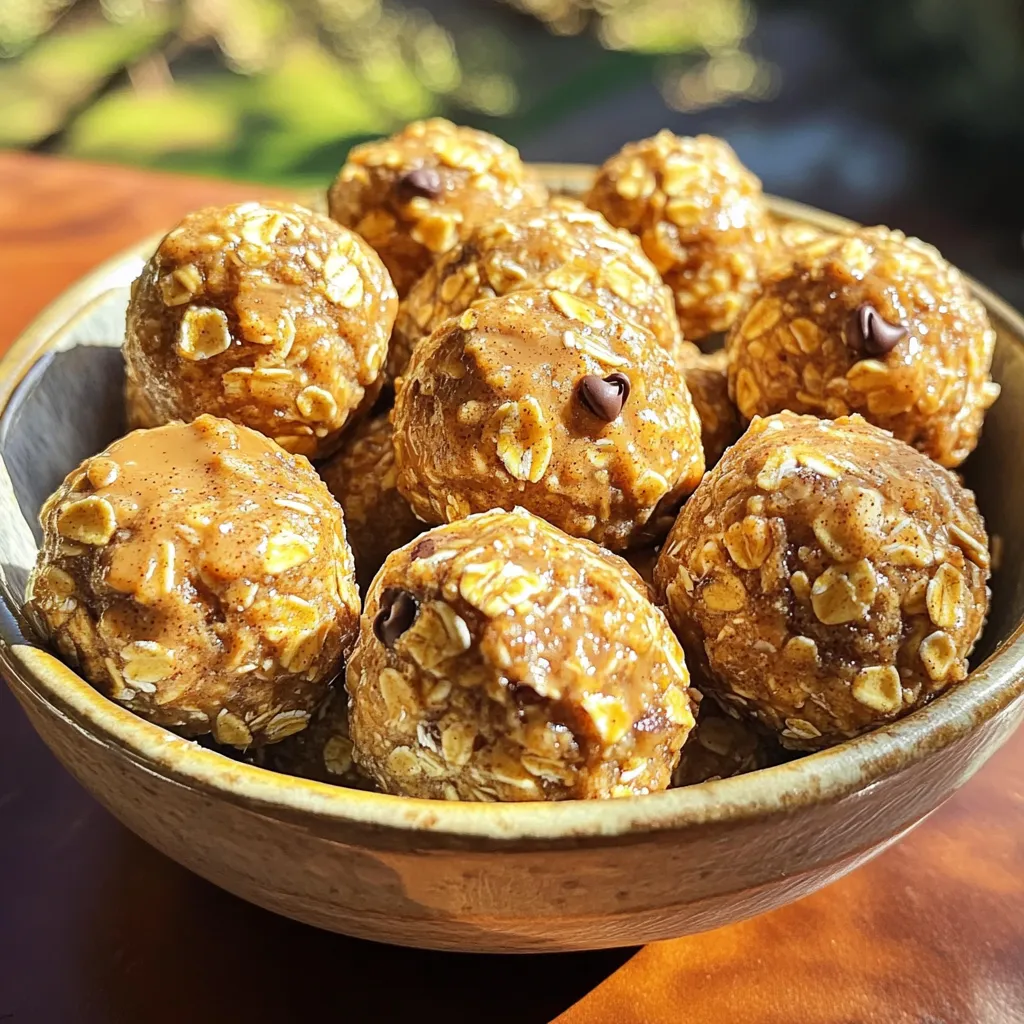 Für diese leckeren Energie-Bällchen brauchst du folgende Zutaten: - 1 Tasse Haferflocken (grobe Sorte) - 1/2 Tasse Mandelbutter (oder eine Nussbutter deiner Wahl) - 1/4 Tasse Honig oder Ahornsirup - 1 Esslöffel Chiasamen - 2 Teelöffel Zimt (gemahlen) - 1/2 Teelöffel Vanilleextrakt - 1/4 Tasse Proteinpulver (optional für zusätzlichen Energie-Boost) - 1/4 Tasse Mini-Schokoladenstückchen oder Rosinen (für die Süße) - Eine Prise Salz Wenn du keine Mandelbutter magst, probiere Erdnussbutter oder Cashewbutter. Du kannst auch Honig durch Agavendicksaft ersetzen, um es vegan zu machen. Statt Proteinpulver kannst du auch mehr Haferflocken verwenden. Wenn du keine Schokoladenstückchen hast, nimm einfach mehr Rosinen oder andere Trockenfrüchte. Achte darauf, dass die Haferflocken grob sind. Sie geben den Bällchen die richtige Textur. Verwende frische Zutaten für den besten Geschmack. Wenn du die Bällchen süßer magst, füge mehr Honig oder Ahornsirup hinzu. Die Mischung sollte klebrig, aber gut zusammenhaltend sein. Wenn es zu trocken ist, gib etwas mehr Nussbutter hinzu. Um die No Bake Zimtrolle Energie Bällchen zu machen, folge diesen Schritten: 1. Mische die trockenen Zutaten. Nimm eine mittelgroße Schüssel und gib die Haferflocken, Zimt, und Chiasamen hinein. 2. Füge die feuchten Zutaten hinzu. Gib die Mandelbutter, den Honig oder Ahornsirup, und den Vanilleextrakt zu den trockenen Zutaten. Rühre gut um, bis alles gut vermischt ist. 3. Optional: Proteinpulver einfügen. Wenn du mehr Energie willst, füge das Proteinpulver hinzu und rühre weiter. 4. Die Mischung prüfen. Rühre, bis die Mischung klebrig und gut zusammenhaltend ist. Sie sollte feucht, aber nicht zu nass sein. 5. Süße hinzufügen. Füge die Mini-Schokoladenstückchen oder Rosinen hinzu und falte sie vorsichtig unter die Mischung. 6. Bällchen formen. Nimm etwa einen Esslöffel der Mischung und rolle sie zu einer Kugel. 7. Kühlen. Lege die Bällchen auf ein Backblech mit Backpapier und stelle sie für 30 Minuten in den Kühlschrank. - Verwende eine Gabel. Eine Gabel hilft, alle Zutaten gut zu vermischen. So vermeidest du Klumpen. - Probiere es aus. Wenn die Mischung zu trocken ist, füge etwas mehr Honig oder Mandelbutter hinzu. - Teste die Konsistenz. Die Mischung sollte leicht zusammenhalten. Wenn nicht, rühre mehr. - Feuchte deine Hände an. Wenn die Mischung klebt, befeuchte deine Hände mit Wasser. Das macht das Rollen einfacher. - Halte die Bällchen gleich groß. So bekommst du eine einheitliche Portion und die Bällchen kühlen gleichmäßig. - Verwende einen Esslöffel. Ein Esslöffel hilft dir, die richtige Menge für jedes Bällchen zu nehmen. Um die Energie-Bällchen zu formen, nimmst du einen Esslöffel der Mischung. Rolle sie zwischen deinen Handflächen. Achte darauf, dass sie gleichmäßig und fest sind. Wenn die Mischung zu klebrig ist, befeuchte deine Hände leicht. So haftet weniger an dir. Du kannst das Rezept leicht anpassen. Probiere Erdnussbutter anstelle von Mandelbutter. Das gibt einen anderen Geschmack. Füge Kokosraspel oder gehackte Nüsse hinzu. Das bringt mehr Textur. Du kannst auch verschiedene Gewürze verwenden. Muskatnuss oder Ingwer geben einen neuen Kick. Wenn du es süßer magst, kannst du mehr Honig oder Ahornsirup hinzufügen. Achte darauf, dass die Mischung nicht zu flüssig wird. Wenn du weniger Süße willst, reduziere die Menge an Schokoladenstückchen. Du kannst auch ungesüßte Schokolade verwenden. So behältst du den Geschmack, ohne zu viel Zucker. {{image_4}} Um vegane No Bake Zimtrolle Energie Bällchen zu machen, tauschen Sie den Honig gegen Ahornsirup aus. Ahornsirup gibt den gleichen süßen Geschmack. Verwenden Sie auch eine Nussbutter, die rein pflanzlich ist. Prüfen Sie die Zutatenliste, um sicherzustellen, dass keine tierischen Produkte enthalten sind. Diese Anpassungen machen das Rezept vegan und bleiben trotzdem lecker. Für glutenfreie No Bake Zimtrolle Energie Bällchen verwenden Sie glutenfreie Haferflocken. Diese sind oft leicht erhältlich. Achten Sie darauf, dass die Nussbutter ebenfalls glutenfrei ist. So können auch Menschen mit Glutenunverträglichkeit die Bällchen genießen. Glutenfreie Optionen sind einfach und schmackhaft. Um die Nährstoffe zu erhöhen, fügen Sie Chiasamen und Leinsamen hinzu. Diese Samen sind reich an Ballaststoffen und Omega-3-Fettsäuren. Eine weitere Option ist, Proteinpulver zu verwenden. Das gibt einen zusätzlichen Energieschub. Auch eine Handvoll Nüsse oder getrocknete Früchte kann den Nährwert steigern. Experimentieren Sie mit verschiedenen Zutaten für mehr Abwechslung und Geschmack. Um die No Bake Cinnamon Roll Energy Bites frisch zu halten, lagere sie in einem luftdichten Behälter. Ein gut verschlossener Behälter schützt vor Feuchtigkeit und Gerüchen. Du kannst die Bällchen auch in Pergamentpapier einwickeln, bevor du sie in den Behälter legst. So bleiben sie länger frisch. Im Kühlschrank halten die Energie Bällchen bis zu einer Woche. Achte darauf, die Bällchen nicht zu lange offen zu lassen. Sie können austrocknen oder ihren Geschmack verlieren. Wenn du sie an einem kühlen Ort lagerst, bleibt die Konsistenz weich und angenehm. Wenn du die Bällchen länger aufbewahren möchtest, friere sie ein. Lege die Bällchen auf ein Backblech und friere sie zuerst für etwa eine Stunde. So kleben sie nicht zusammen. Danach kannst du sie in einen gefriergeeigneten Behälter oder einen Beutel umfüllen. So bleiben sie bis zu drei Monate haltbar. Wenn du sie genießen möchtest, lasse sie einfach im Kühlschrank auftauen. Das Rezept ergibt etwa 12 bis 15 Bällchen. Diese Portionen sind perfekt für Snacks oder als Energielieferant. Wenn du mehr brauchst, kannst du die Menge einfach verdoppeln. So hast du immer einen leckeren Snack zur Hand. Ja, du kannst das Rezept leicht anpassen. Wenn du keine Mandelbutter magst, verwende Erdnussbutter oder eine andere Nussbutter. Du kannst auch den Honig durch Agavendicksaft ersetzen, wenn du es vegan magst. Für mehr Crunch füge Nüsse oder Samen hinzu. Deiner Kreativität sind keine Grenzen gesetzt! Die Nährwerte hängen von den verwendeten Zutaten ab. Im Durchschnitt haben die Bällchen folgende Nährwerte pro Bällchen: - Kalorien: etwa 100 - Fett: 5g - Kohlenhydrate: 10g - Eiweiß: 3g Die Werte können variieren, besonders wenn du Proteinpulver hinzufügst. Diese Bällchen sind nahrhaft und geben dir viel Energie! Zusammenfassend haben wir die Zutaten und Zubereitung der No Bake Zimtrolle Energie Bällchen durchgearbeitet. Ich habe verschiedene Alternativen und Tipps gegeben, damit du deine Bällchen anpassen kannst. Denk daran, die Lagerung und Haltbarkeit zu beachten, um sie frisch zu halten. Diese Bällchen sind einfach zu machen und bieten viele Variationen. Probier sie aus und finde deinen persönlichen Favoriten. Sie sind eine gesunde und leckere Snack-Option für jeden Tag.