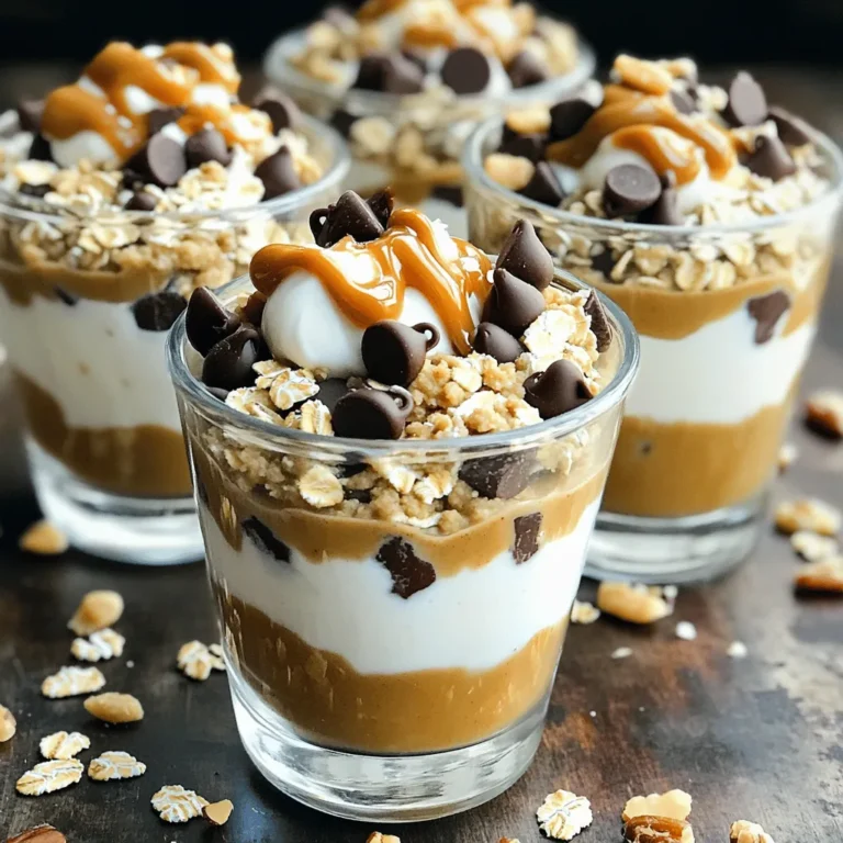 Die Hauptzutaten für diese High-Protein Cookie Dough Greek Yogurt Cups sind einfach und gesund. Hier ist, was du brauchst: - 2 Tassen griechischer Joghurt, ungesüßt - 1/4 Tasse Mandelbutter (oder jede andere Nussbutter) - 1/4 Tasse Honig oder Ahornsirup - 1 Teelöffel Vanilleextrakt - 1/2 Tasse zarte Haferflocken - 1/4 Tasse Schokoladenstückchen (dunkel oder milchfrei) - 1/4 Tasse Kichererbsenmehl - Eine Prise Salz Diese Zutaten geben dir eine cremige, proteinreiche Basis. Der griechische Joghurt sorgt für die Konsistenz, während die Mandelbutter einen nussigen Geschmack hinzufügt. Die Proteinquelle in diesem Rezept ist griechischer Joghurt und Kichererbsenmehl. Griechischer Joghurt enthält mehr Protein als normaler Joghurt. Kichererbsenmehl ist auch eine gute Wahl. Es gibt dir zusätzliches Protein und Ballaststoffe. Diese Zutaten machen die Joghurtbecher sättigend. Toppings machen das Ganze noch besser. Hier sind einige leckere Optionen: - Gehackte Nüsse - Zusätzliche Schokoladenstückchen - Ein Schuss Erdnussbutter Diese Toppings geben deinem Dessert mehr Textur und Geschmack. Sie machen deine Joghurtbecher noch ansprechender. Du kannst sie nach deinem Geschmack anpassen! Zuerst nimmst du eine große Rührschüssel. Füge 2 Tassen ungesüßten griechischen Joghurt hinzu. Dann gib 1/4 Tasse Mandelbutter dazu. Es ist wichtig, eine gute Nussbutter zu wählen. Sie gibt viel Geschmack. Jetzt kommt 1/4 Tasse Honig oder Ahornsirup. Das sorgt für Süße. Vergiss nicht 1 Teelöffel Vanilleextrakt, um die Aromen zu heben. Mische alles gut, bis die Mischung cremig ist. Jetzt fügst du 1/2 Tasse zarte Haferflocken hinzu. Diese geben Textur. Dann kommen 1/4 Tasse Schokoladenstückchen dazu. Du kannst dunkle oder milchfreie wählen. Das macht die Becher süß und lecker. Jetzt ist 1/4 Tasse Kichererbsenmehl an der Reihe. Es bringt zusätzliches Protein. Füge eine Prise Salz hinzu, um den Geschmack zu verstärken. Rühre alles gut, bis die Zutaten gleichmäßig verteilt sind. Teile die Mischung gleichmäßig in kleine Becher oder Schüsseln auf. Die Becher sollen für mindestens 30 Minuten in den Kühlschrank. Das hilft, die Mischung fest zu machen. Nach dem Kühlen kannst du die optionalen Toppings hinzufügen. Du könntest gehackte Nüsse, mehr Schokoladenstückchen oder sogar einen Schuss Erdnussbutter verwenden. Jetzt sind die High-Protein Cookie Dough Greek Yogurt Cups bereit zum Genießen! Du kannst sie sofort essen oder bis zu drei Tage im Kühlschrank aufbewahren. Um die Süße der High-Protein Cookie Dough Greek Yogurt Cups anzupassen, probiere es einfach aus. Beginne mit der empfohlenen Menge Honig oder Ahornsirup. Rühre gut um und schmecke die Mischung. Wenn du es süßer magst, füge mehr Honig hinzu. Du kannst auch andere Süßstoffe verwenden, wie Stevia oder Agavensirup. Denke daran, dass jede Zutat die Textur etwas ändern kann. Diese Becher sind vielseitig. Du kannst sie nach deinem Geschmack anpassen. Für einen Schokoladengenuss füge mehr Schokoladenstückchen hinzu. Wenn du Nüsse magst, mische gehackte Mandeln oder Walnüsse in die Mischung. Du kannst auch verschiedene Aromen ausprobieren. Zum Beispiel kann Zimt oder eine Prise Kakaopulver ein neuer Twist sein. Sei kreativ und finde deine Lieblingskombination! Für die Zubereitung dieser Joghurtbecher benötigst du einige einfache Küchenhelfer: - Eine große Rührschüssel - Einen Schneebesen oder einen Handmixer - Esslöffel und Teelöffel zum Abmessen - Ein Spatel zum Rühren - Servierbecher oder kleine Schüsseln Diese Utensilien helfen dir, die Mischung schnell und einfach zuzubereiten. Sie machen den Prozess auch angenehmer! {{image_4}} Du kannst die Joghurtbecher vegan machen. Statt griechischem Joghurt nimmst du pflanzlichen Joghurt. Kokos- oder Sojajoghurt sind gute Optionen. Verwende Erdnussbutter oder Cashewbutter als Basis. Anstelle von Honig kannst du Agavendicksaft verwenden. So bleibt die Süße erhalten und das Rezept bleibt tierfreundlich. Für Sportler sind zusätzliche Proteine wichtig. Nutze Proteinpulver in deiner Mischung. Whey-Protein oder pflanzliches Protein sind großartige Wahl. Du kannst auch mehr Kichererbsenmehl hinzufügen. Es gibt dir nicht nur Protein, sondern auch Ballaststoffe. So bleibst du länger satt. Achte darauf, die Süße anzupassen, wenn du mehr Proteinpulver verwendest. Sei kreativ mit den Geschmäckern! Füge Zimt für einen warmen, würzigen Kick hinzu. Oder probiere Kakaopulver für einen schokoladigen Geschmack. Auch pürierte Früchte wie Banane oder Beeren passen gut. Sie bringen frische Aromen und zusätzliche Nährstoffe. Du kannst auch verschiedene Nüsse und Samen mischen. So machst du deine Joghurtbecher einzigartig und lecker. Um die Frische zu bewahren, sollten die High-Protein Cookie Dough Greek Yogurt Cups im Kühlschrank gelagert werden. Verwende luftdichte Behälter oder Frischhaltefolie. So bleibt der Joghurt cremig und lecker. Die Becher sind bis zu drei Tage haltbar. Achte darauf, dass sie gut verschlossen sind. Nach drei Tagen kann die Frische nachlassen und die Textur könnte sich verändern. Diese Joghurtbecher sind perfekt, um sie im Voraus zuzubereiten. Mache sie einfach am Sonntag und habe Snacks für die Woche bereit. Das spart Zeit und hilft, gesunde Entscheidungen zu treffen. Du kannst die Toppings frisch hinzufügen, wenn du bereit bist zu genießen. Griechischer Joghurt ist sehr gesund. Er hat viel Protein, was gut für die Muskeln ist. Zudem enthält er weniger Zucker als normaler Joghurt. Er hat auch Probiotika, die gut für den Bauch sind. Probiotika helfen, die Verdauung zu verbessern. Außerdem hat er viele Vitamine und Mineralien. Dazu gehören Kalzium und B-Vitamine. Diese Nährstoffe sind wichtig für starke Knochen und Energie. Wenn du griechischen Joghurt isst, fühlst du dich satt und zufrieden. Ja, dieses Rezept kann glutenfrei sein. Verwende einfach glutenfreie Haferflocken. Diese Haferflocken gibt es in vielen Geschäften. Achte darauf, dass du auch glutenfreies Kichererbsenmehl nimmst. So bleibt dein Snack lecker und sicher für alle, die Gluten meiden. Du kannst die anderen Zutaten wie gewohnt verwenden. So machst du eine glutenfreie Version der High-Protein Cookie Dough Greek Yogurt Cups. Die Portionsgröße ist einfach anpassbar. Wenn du mehr oder weniger machen willst, ändere die Menge der Zutaten. Wenn du die Menge verdoppeln willst, verdopple alle Zutaten. Du kannst auch die Portionen kleiner machen. Teile die Mischung einfach auf mehr Becher auf. Ein kleiner Becher ist auch perfekt als Snack. Vergiss nicht, die Kühlzeit bleibt gleich, egal wie viele Becher du machst. So hast du immer den perfekten Snack bereit. Griechische Joghurtbecher sind einfach zuzubereiten. Sie bieten gesunde Hauptzutaten und tolle Proteinquellen. Toppings bringen zusätzlichen Geschmack und Spaß. In der Schritt-für-Schritt-Anleitung habe ich erklärt, wie du die Mischung machst. Du kannst die Süße anpassen und verschiedene Variationen ausprobieren. Denke auch an die besten Aufbewahrungs Tipps. Griechischer Joghurt ist nicht nur lecker, er ist auch gesund. Nutze die Rezepte für schnelle Snacks oder gesunde Mahlzeiten. Viel Spaß beim Ausprobieren!