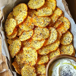 - 2 Everything Bagels - 2 Esslöffel Olivenöl - Gewürze und Samen - 1 Teelöffel Knoblauchpulver - 1 Teelöffel Zwiebelpulver - 1 Teelöffel Sesamkörner - 1 Teelöffel Mohnkörner - Salz nach Geschmack Dieses Rezept ergibt etwa 4 Portionen. Die Chips sind knusprig und lecker. Sie eignen sich perfekt als Snack oder für Partys. Die Nährwerte sind leicht und bieten eine schöne Abwechslung in der Küche. Heize deinen Air Fryer auf 150 °C vor. Dieser Schritt ist wichtig. Ein vorgeheizter Air Fryer sorgt dafür, dass die Chips gleichmäßig garen. Du willst, dass sie knusprig werden, nicht weich. Schneide die Everything Bagels in dünne Runden. Die Dicke sollte etwa 0,5 cm betragen. Verwende ein scharfes Messer für saubere Schnitte. Achte darauf, die Scheiben gleichmäßig zu schneiden. Das sorgt für eine gleichmäßige Garung. Gib die geschnittenen Bagels in eine große Schüssel. Füge 2 Esslöffel Olivenöl hinzu. Mische die Bagels gut, bis jedes Stück mit Öl bedeckt ist. Streue die Gewürze über die Bagels. Verwende 1 Teelöffel Knoblauchpulver, 1 Teelöffel Zwiebelpulver, 1 Teelöffel Sesamkörner, 1 Teelöffel Mohnkörner und etwas Salz. Mische alles gründlich. So sind die Gewürze gut verteilt. Lege eine einzige Schicht der gewürzten Bagels in den Korb. Achte darauf, dass sie nicht überfüllt sind. Frittiere die Bagels für etwa 5-7 Minuten. Schüttle den Korb in der Mitte der Garzeit. So werden die Chips überall knusprig. Wenn die Chips goldbraun sind, nimm sie vorsichtig heraus. Lass sie auf einem Drahtgitter abkühlen. Wiederhole den Vorgang für die restlichen Bagels. Um die beste Textur für deine Chips zu erreichen, achte auf die Temperatur. Stelle deinen Air Fryer auf 150 °C ein. Diese Temperatur sorgt für eine gleichmäßige Garung. Die Garzeit spielt ebenfalls eine Rolle. Frittiere die Bagelchips für etwa 5-7 Minuten. In der Mitte der Garzeit solltest du den Korb schütteln. So werden alle Chips gleichmäßig knusprig. Ein häufiger Fehler ist, zu viele Chips auf einmal zu machen. Überfülle den Korb nicht. Wenn die Chips sich berühren, garen sie nicht gut. Das kann zu soggy Chips führen. Auch das Olivenöl muss gleichmäßig verteilt sein. Eine unzureichende Ölverteilung führt ebenfalls zu einer schlechten Textur. Ein paar nützliche Utensilien helfen dir. Verwende eine Zange, um die Chips herauszunehmen. So verbrennst du dir nicht die Finger. Ein Sprühflasche für das Öl kann auch hilfreich sein. So kannst du das Öl gleichmäßig auftragen. Ein Drahtgitter ist wichtig zum Abkühlen der Chips. Es verhindert, dass sie weich werden. {{image_4}} Du kannst die Everything Bagel Chips süß oder würzig machen. Hier sind einige Ideen für Gewürzmischungen: - Zimt und Zucker: Mische 1 Teelöffel Zimt und 1 Esslöffel Zucker für einen süßen Twist. - Käse: Füge 1 Teelöffel Käse-Pulver hinzu, um einen herzhaften Geschmack zu erhalten. - Pfeffer: Ein wenig schwarzer Pfeffer bringt einen scharfen Kick. Experimentiere mit verschiedenen Gewürzen, um deinen perfekten Geschmack zu finden. Du kannst auch die Bagels oder Öle variieren. Probiere folgende Alternativen: - Vollkornbagels: Sie sind gesünder und bringen einen nussigen Geschmack. - Glutenfreie Bagels: Verwendest du glutenfreie Bagels, bleibt das Rezept für alle zugänglich. - Kokosöl: Statt Olivenöl kannst du Kokosöl verwenden, um einen anderen Geschmack zu erzielen. Diese Anpassungen helfen dir, die Bagel Chips nach deinem Geschmack zu gestalten. Die richtigen Dips und Beilagen machen das Snack-Erlebnis noch besser. Hier sind einige Ideen: - Hummus: Dieser cremige Dip passt hervorragend zu den knusprigen Chips. - Frischkäse: Ein herzhafter Frischkäse-Dip ist eine tolle Wahl. - Guacamole: Diese Avocado-Creme ergänzt die Chips perfekt. Serviere die Chips in einem rustikalen Korb. Das macht sie noch einladender. Um die Chips frisch und knusprig zu halten, lege sie in einen luftdichten Behälter. Ein Glas- oder Plastikbehälter funktioniert gut. Stelle sicher, dass der Behälter an einem kühlen, trockenen Ort steht. Vermeide Feuchtigkeit, denn sie macht die Chips schnell weich. Die Bagelchips halten sich etwa eine Woche, wenn sie richtig gelagert sind. Nach einer Woche können sie an Knusprigkeit verlieren. Wenn du sie länger aufbewahren möchtest, friere sie ein. So bleiben sie bis zu drei Monate frisch. Wenn die Chips weich geworden sind, kannst du sie wieder knusprig machen. Heize deinen Air Fryer auf 150 °C vor. Lege die Chips in den Korb für etwa 3-5 Minuten. So werden sie schnell wieder knusprig. Alternativ kannst du sie auch im Ofen bei 150 °C für 5-7 Minuten backen. Bagelchips bleiben etwa eine Woche frisch. Lagere sie in einem luftdichten Behälter. Vermeide Feuchtigkeit, um die Knusprigkeit zu erhalten. Wenn du sie länger aufbewahren möchtest, friere sie ein. So bleiben sie bis zu drei Monate haltbar. Ja, du kannst die Bagelchips auch im Ofen machen. Heize den Ofen auf 180 °C vor. Lege die geschnittenen Bagels auf ein Backblech. Backe sie für 10-12 Minuten. Wende die Chips nach der Hälfte der Zeit, damit sie gleichmäßig knusprig werden. Das ergibt einen ähnlichen Crunch wie im Air Fryer. Für die besten Bagelchips nehme ich die klassischen Everything Bagels. Sie haben eine tolle Mischung aus Gewürzen. Du kannst auch andere Sorten ausprobieren. Zum Beispiel, Sesam- oder Zwiebelbagels. Experimentiere mit verschiedenen Gewürzen und Aromen. So findest du deinen persönlichen Favoriten. Zusammengefasst, haben wir die wichtigsten Schritte für knusprige Bagelchips beleuchtet. Wir schauten uns die Zutaten an, die Vorbereitung, und Tipps für die perfekte Textur. Gute Lagerung und Variationen sorgen für Genuss. Mit diesen Informationen stehen dir viele leckere Optionen zur Verfügung. Experimentiere mit verschiedenen Geschmäckern und genieße deine selbstgemachten Bagelchips!
