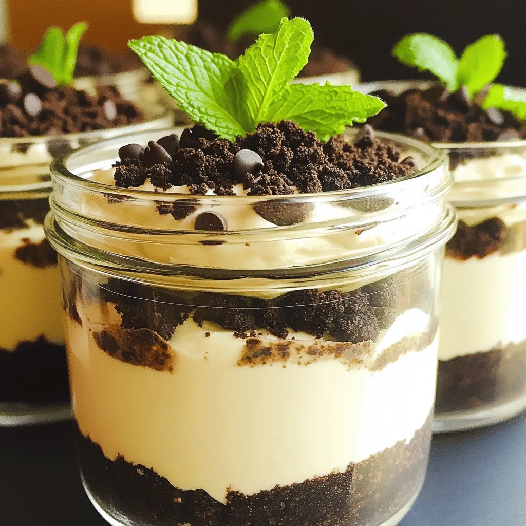 Um die besten No-Bake Oreo Cheesecake Jars zu machen, benötigst du folgende Hauptzutaten: - 24 Oreo-Kekse (in Hälften geteilt) - 1 Tasse Frischkäse, weich - 1/2 Tasse Puderzucker - 1 Teelöffel Vanilleextrakt - 1 Tasse Schlagsahne Diese Zutaten sind einfach zu finden. Sie verleihen deinem Dessert die perfekte Kombination aus Süße und Cremigkeit. Um deine Jars noch besser zu machen, kannst du folgende Garnituren verwenden: - 1/4 Tasse Schokoladenstückchen (zum Garnieren) - Frische Minzblätter (zum Garnieren, optional) Schokoladenstückchen geben einen extra Schokoladengeschmack. Minzblätter sorgen für einen frischen Look. Wähle die besten Zutaten für den besten Geschmack. Hier sind einige Tipps: - Frischkäse: Achte darauf, dass er weich ist. So lässt er sich besser vermischen. - Oreo-Kekse: Nimm frische Kekse. Sie machen die Krümel leckerer. - Schlagsahne: Verwende frische Sahne für die beste Textur. Achte auf die Steifigkeit beim Schlagen. Mit diesen Zutaten und Tipps wird dein No-Bake Oreo Cheesecake ein Hit! Beginnen wir mit den Oreo-Keksen. Nehmen Sie 12 Kekse und zerbröseln Sie sie. Nutzen Sie eine Küchenmaschine, um feine Krümel zu erhalten. Wenn Sie keine Maschine haben, können Sie die Kekse auch in einen Beutel legen und mit einem Nudelholz zerdrücken. Legen Sie die Krümel beiseite. Diese Krümel bilden die Basis für unseren Cheesecake. Sie geben dem Dessert einen tollen Crunch. Jetzt kommen wir zur Frischkäse-Mischung. Nehmen Sie eine Schüssel und fügen Sie 1 Tasse weichen Frischkäse hinzu. Geben Sie 1/2 Tasse Puderzucker und 1 Teelöffel Vanilleextrakt dazu. Mischen Sie alles mit einem Handmixer, bis die Mischung glatt ist. In einer anderen Schüssel schlagen Sie 1 Tasse Schlagsahne auf, bis sich steife Spitzen bilden. Heben Sie die Schlagsahne vorsichtig unter die Frischkäse-Mischung. Seien Sie sanft, damit die Mischung luftig bleibt. Es ist Zeit zum Schichten! Nehmen Sie kleine Gläser oder Becher. Geben Sie zuerst einen Esslöffel der Oreo-Krümel auf den Boden. Darauf kommt eine Schicht von der Frischkäse-Mischung, etwa 2 Esslöffel. Wiederholen Sie die Schichtung, bis die Gläser gefüllt sind. Beenden Sie mit einer Schicht Frischkäse-Mischung. Zerbröseln Sie die restlichen Oreo-Kekse und streuen Sie sie oben drauf. Stellen Sie die Gläser für mindestens 2 Stunden in den Kühlschrank. So kann der Käsekuchen fest werden. Vor dem Servieren streuen Sie Schokoladenstückchen oben drauf und fügen Sie optional ein frisches Minzblatt hinzu. Ein häufiger Fehler ist, die Schlagsahne zu stark zu schlagen. Das macht die Mischung schwer und weniger luftig. Achte darauf, dass die Sahne nur steife Spitzen hat. Ein weiterer Fehler ist, die Oreo-Kekse nicht genug zu zerkleinern. Achte darauf, dass du sie in feine Krümel verwandelst, um die besten Schichten zu bekommen. Und vergiss nicht, den Käsekuchen lange genug im Kühlschrank zu lassen. Zwei Stunden sind nötig, damit alles gut fest wird. Um die perfekte Textur zu erreichen, mische die Frischkäse-Mischung gründlich, aber vorsichtig. Verwende einen Handmixer und nicht zu lange, damit sie nicht zu flüssig wird. Heben die geschlagene Sahne langsam unter. So bleibst du bei der luftigen Konsistenz. Verwende frischen Frischkäse. Der sorgt für einen besseren Geschmack und eine cremigere Textur. Es ist wichtig, die Mischung nicht zu überarbeiten. Die Präsentation macht viel aus. Stelle die Gläser auf eine hübsche Servierplatte. Garniere die Oberseite mit Schokoladenstückchen und frischen Minzblättern. Das gibt einen schönen Farbkontrast. Du kannst auch die Ränder der Gläser mit Schokolade verzieren. Das sieht toll aus und macht die Desserts noch leckerer. Ein wenig Kreativität macht deine Oreo Cheesecake Jars unwiderstehlich! {{image_4}} Du kannst das Grundrezept leicht ändern. Füge zum Beispiel Erdnussbutter zur Frischkäse-Mischung hinzu. Das gibt einen tollen, nussigen Geschmack. Du kannst auch Fruchtpürees verwenden. Himbeeren oder Erdbeeren passen gut zu diesem Dessert. Mische sie einfach in die Frischkäse-Mischung. So entstehen fruchtige Cheesecake Jars. Für eine vegane Version nutze veganen Frischkäse und Kokoscreme. Diese Zutaten machen den Cheesecake cremig und lecker. Verwende glutenfreie Oreo-Kekse, um das Dessert glutenfrei zu machen. Achte beim Kauf darauf, dass die Kekse wirklich glutenfrei sind. So kannst du alle glücklich machen. Nutze saisonale Zutaten für mehr Geschmack. Im Herbst kannst du Kürbispüree hinzufügen. Das gibt einen tollen, würzigen Geschmack. Im Winter passen Zimt und Muskatnuss gut dazu. Im Frühling kannst du frische Beeren verwenden, um die Jars bunt und frisch zu machen. Im Sommer sind Minze und Limette erfrischend. Experimentiere mit verschiedenen Zutaten, um das Rezept anzupassen. Um die No-Bake Oreo Cheesecake Jars frisch zu halten, bewahre sie im Kühlschrank auf. Nutze dafür einen luftdichten Behälter oder decke die Gläser mit Frischhaltefolie ab. So vermeidest du, dass sie Gerüche aus dem Kühlschrank aufnehmen. Achte darauf, dass die Jars gut verschlossen sind, um Feuchtigkeit fernzuhalten. Im Kühlschrank bleiben die Jars bis zu fünf Tage frisch. Es ist wichtig, die Jars vor dem Servieren gut zu kühlen. Der Käsekuchen wird fester und der Geschmack intensiver. Wenn du sie länger aufbewahren möchtest, ist es besser, sie einzufrieren. Du kannst die Jars auch einfrieren, um sie länger zu genießen. Fülle die Jars bis zu einem Zentimeter unter den Rand. Decke sie dann gut ab, um Frostbildung zu vermeiden. Sie halten sich bis zu drei Monate im Gefrierfach. Zum Auftauen stellst du die Jars einfach über Nacht in den Kühlschrank. Vermeide das Auftauen bei Raumtemperatur, um die Textur nicht zu beeinträchtigen. No-Bake Oreo Cheesecake Jars sollten für mindestens 2 Stunden im Kühlschrank bleiben. Dies gibt der Füllung Zeit, fest zu werden. Wenn du mehr Zeit hast, lasse sie über Nacht stehen. Das hilft den Aromen, sich besser zu verbinden. Das Dessert wird dann noch köstlicher und die Textur wird perfekt. Ja, du kannst die Oreo-Kekse durch andere Kekse ersetzen. Versuche es mit Schokoladenkeksen oder Butterkeksen. Achte darauf, dass die Kekse gut zerbröseln. Du kannst auch glutenfreie Kekse verwenden, wenn du eine glutenfreie Option suchst. Experimentiere mit verschiedenen Geschmäckern, um das Dessert deinen Vorlieben anzupassen. Wenn du im Voraus planst, bereite die Cheesecake Jars einfach einen Tag vorher zu. Schichte die Krümel und die Füllung wie gewohnt. Decke die Gläser gut ab, damit sie frisch bleiben. Du kannst die Schokoladenstückchen und Minzblätter kurz vor dem Servieren hinzufügen. So bleibt das Dessert ansprechend und lecker. Der Oreo Cheesecake Jar ist einfach und lecker. Wir haben die Hauptzutaten und Alternativen besprochen. Auch Tipps zur besten Auswahl fanden ihren Platz. Die Schritt-für-Schritt-Anleitung macht das Nachmachen leicht. Du hast die Fehler und Techniken für die perfekte Textur gelernt. Variationen halten das Rezept frisch und spannend. Außerdem weißt du jetzt, wie du deine Jars richtig lagerst. Folge diesen Tipps, dann wird dein Dessert zum Hit bei jeder Gelegenheit!