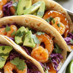 Für die Blattpfannen-Garlic-Honig-Garnelen-Tacos benötigen Sie: - 450 g große Garnelen, geschält und entdarmt - 3 Esslöffel Olivenöl - 3 Knoblauchzehen, fein gehackt - 2 Esslöffel Honig - 1 Teelöffel geräuchertes Paprikapulver - 1 Teelöffel gemahlener Kreuzkümmel - 1 Teelöffel Chilipulver - Salz und Pfeffer nach Geschmack - 8 kleine Tortillas aus Mais oder Weizen - 250 g rote Kohlen, fein gehobelt - 1 Avocado, in Scheiben geschnitten - 1 Limette, in Spalten geschnitten - Frischer Koriander, zum Garnieren Die Mengen sind für vier Portionen. Verwenden Sie 450 g Garnelen. Das Olivenöl hilft, die Garnelen saftig zu halten. Drei Knoblauchzehen geben den Tacos viel Geschmack. Mit zwei Esslöffeln Honig bringen Sie eine süße Note. Die Gewürze sind wichtig: Räucherpaprika, Kreuzkümmel und Chilipulver sorgen für den besonderen Kick. Salz und Pfeffer nach Geschmack runden alles ab. Für die Tacos brauchen Sie acht Tortillas. - Garnelen: Hochwertiges Protein, wenig Fett, reich an Vitaminen. - Olivenöl: Gesundes Fett, gut für das Herz. - Knoblauch: Stärkt das Immunsystem und hat viele Antioxidantien. - Honig: Natürliche Süße, enthält Antioxidantien. - Rote Kohlen: Reich an Ballaststoffen und Vitaminen. - Avocado: Gesundes Fett, gut für die Haut. Diese Zutaten machen die Tacos nicht nur lecker, sondern auch nährstoffreich. Zuerst heize deinen Ofen auf 200 °C vor. Nimm eine große Rührschüssel. Gib dort 3 Esslöffel Olivenöl, 3 fein gehackte Knoblauchzehen und 2 Esslöffel Honig hinein. Füge 1 Teelöffel geräuchertes Paprikapulver, 1 Teelöffel gemahlenen Kreuzkümmel und 1 Teelöffel Chilipulver hinzu. Vergiss nicht, mit Salz und Pfeffer zu würzen. Rühre alles gut um, bis die Marinade gleichmäßig ist. Jetzt kommen die Garnelen. Nimm 450 g große, geschälte und entdarmte Garnelen. Gib sie in die Marinade und mische sie gut unter. Achte darauf, dass jede Garnele gut bedeckt ist. Lass die Garnelen für etwa 10 Minuten in der Marinade ruhen. So nehmen sie die Aromen besser auf. Lege die marinierten Garnelen auf ein Backblech, das du mit Backpapier ausgelegt hast. Achte darauf, dass sie in einer einzigen Schicht liegen. Röste sie im vorgeheizten Ofen für 8-10 Minuten. Die Garnelen sollten rosa und durchgegart sein, wenn du sie herausnimmst. Während die Garnelen rösten, nimm 8 kleine Tortillas aus Mais oder Weizen. Erhitze eine Pfanne bei mittlerer Hitze. Lege eine Tortilla in die Pfanne und röste sie für etwa 30 Sekunden auf jeder Seite. Wiederhole dies mit den restlichen Tortillas. Sie sollten leicht geröstet, aber noch weich sein. Sobald die Garnelen fertig sind, nimm das Backblech aus dem Ofen. Nimm eine Tortilla und lege eine Handvoll gehobelten Rotkohl darauf. Füge einige Garnelen hinzu und toppe sie mit Avocadoscheiben. Beträufle die Tacos mit frischem Limettensaft und garniere sie mit gehacktem Koriander. Serviere die Tacos sofort und genieße das Geschmackserlebnis! Wählen Sie große Garnelen, die frisch sind. Achten Sie auf feste und glänzende Schalen. Die Garnelen sollten nicht fischig riechen. Kaufen Sie, wenn möglich, Garnelen aus nachhaltigem Fang. Diese sind oft besser in Geschmack und Qualität. Sie können auch gefrorene Garnelen verwenden, aber lassen Sie sie im Kühlschrank auftauen. Wenn Sie den Geschmack variieren möchten, probieren Sie andere Gewürze. Limettensaft gibt einen frischen Kick. Frisch gehackte Jalapeños bringen Schärfe und Geschmack. Für einen süßeren Geschmack können Sie Ahornsirup anstelle von Honig verwenden. Frische Kräuter wie Dill oder Petersilie können ebenfalls hinzugefügt werden. Um die Tortillas weich zu halten, wärmen Sie sie vor dem Füllen auf. Nutzen Sie eine Pfanne ohne Öl bei mittlerer Hitze. Rösten Sie jede Tortilla etwa 30 Sekunden auf jeder Seite. Wickeln Sie die warmen Tortillas in ein sauberes Handtuch, damit sie warm bleiben. Dies hilft, sie geschmeidig und lecker zu machen. Füllen Sie die Tortillas mit Rotkohl, Garnelen und Avocado. Verleihen Sie Ihren Tacos einen frischen Geschmack mit Limettensaft. Garnieren Sie sie mit frischem Koriander. Servieren Sie die Tacos sofort, damit sie frisch bleiben. Ein schöner Teller macht das Essen noch besser. {{image_4}} Wenn du Garnelen nicht magst oder eine pflanzliche Option suchst, gibt es viele Möglichkeiten. Du kannst zum Beispiel Tofu oder Pilze verwenden. Tofu nimmt die Marinade gut auf. Schneide ihn in Würfel und mariniere ihn wie die Garnelen. Pilze, wie Portobello oder Champignons, sind auch lecker. Sie haben einen fleischigen Biss und passen gut zu den Gewürzen. Die Tortilla ist wichtig für den Taco. Du kannst zwischen Mais- und Weizentortillas wählen. Mais tortillas sind glutenfrei und haben einen tollen Geschmack. Weizentortillas sind weich und leicht zu rollen. Du kannst auch Blumenkohl-Tortillas verwenden, wenn du eine kohlenhydratarme Option möchtest. Experimentiere mit verschiedenen Arten, um deinen perfekten Taco zu finden. Die richtigen Beilagen machen die Tacos noch besser. Ein frischer Salat aus Koriander und Limettensaft passt gut. Du kannst auch eine scharfe Salsa oder Guacamole dazu servieren. Dazu passen auch schwarze Bohnen und Reis. Diese Beilagen bringen Farbe und Geschmack auf den Tisch. Probiere verschiedene Kombinationen, um deine perfekte Mahlzeit zu finden. Um diese leckeren Tacos frisch zu halten, bewahre die Reste im Kühlschrank auf. Lege die Tacos in einen luftdichten Behälter. Achte darauf, die Garnelen und die Tortillas getrennt zu lagern. So bleibt die Textur der Tortillas gut. Die Reste halten sich etwa zwei Tage. Wenn du mehr Garnelen hast, kannst du sie einfrieren. Lege die marinierten Garnelen in einen Gefrierbeutel. Drücke die Luft heraus und schließe den Beutel gut. So bleiben die Garnelen bis zu drei Monate frisch. Du kannst sie direkt aus dem Gefrierfach in den Ofen geben, wenn du sie zubereiten möchtest. Um die Tacos wieder warm zu machen, nutze eine Pfanne oder den Ofen. Erhitze die Tacos in der Pfanne bei mittlerer Hitze für zwei bis drei Minuten. Im Ofen kannst du sie bei 180 °C für etwa fünf Minuten erwärmen. So bleiben die Tacos knusprig. Füge frischen Limettensaft hinzu, um den Geschmack aufzufrischen. Sie können die Garnelen bis zu 30 Minuten marinieren. Dies gibt den Garnelen Zeit, den Knoblauch und den Honiggeschmack aufzunehmen. Länger als 30 Minuten kann die Textur der Garnelen beeinträchtigen, also halten Sie sich an diesen Zeitraum. Ja, Sie können die Tacos bis zu zwei Stunden zuvor zubereiten. Bereiten Sie die Garnelen und den Rotkohl vor. Warten Sie jedoch mit dem Erhitzen der Tortillas. Servieren Sie die Tacos frisch, um den besten Geschmack zu genießen. Zu diesen Tacos passen viele Beilagen. Hier sind einige Vorschläge: - Reis oder Quinoa für eine sättigende Beilage - Ein einfacher grüner Salat für Frische - Guacamole für zusätzlichen Geschmack - Salsa für etwas Würze Ja, die Tacos können glutenfrei sein. Verwenden Sie einfach Maistortillas anstelle von Weizentortillas. Achten Sie darauf, dass alle anderen Zutaten ebenfalls glutenfrei sind. So können alle die Tacos genießen. In diesem Blogbeitrag haben wir die besten Zutaten für leckere Garnelen-Tacos besprochen. Wir haben die Schritte von der Marinade bis zum Servieren erläutert. Tipps zur Auswahl von Garnelen und zur Tortillahandhabung haben wir auch gegeben. Variationen mit vegetarischen Optionen helfen dir, kreativ zu sein. Schließlich haben wir die Lagerung und häufige Fragen behandelt. Egal, ob du ein Taco-Profi oder ein Anfänger bist, mit diesen Informationen gelingen dir garantiert tolle Tacos. Viel Spaß beim Ausprobieren!