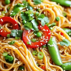 - 200 g Reisnudeln - 3 Esslöffel Sojasauce - 2 Esslöffel Chili-Knoblauch-Sauce - 1 Esslöffel Sesamöl - 3 Knoblauchzehen, fein gehackt - 1 Esslöffel frischer Ingwer, gerieben - 1 rote Paprika, dünn geschnitten - 1 Tasse Zuckerschoten, vorbereitet - 3 Frühlingszwiebeln, gehackt - 1 Esslöffel geröstete Sesamsamen - Frischer Koriander zur Garnierung (optional) - Salz und Pfeffer nach Geschmack Achte darauf, frische Zutaten zu kaufen. Frischer Knoblauch und Ingwer geben den besten Geschmack. Wähle knackige Zuckerschoten und rote Paprika. Sie bringen Farbe und Textur in das Gericht. Hochwertige Sojasauce und Chili-Knoblauch-Sauce machen einen großen Unterschied. Achte auf die Marke, um den besten Geschmack zu finden. Wenn du glutenfrei bist, wähle glutenfreie Sojasauce oder Tamari. Für einen milderen Geschmack kannst du die Chili-Knoblauch-Sauce reduzieren oder weglassen. Ersetze die Reisnudeln durch Zucchini-Nudeln, um das Gericht leichter zu machen. Wenn du keinen Koriander magst, lasse ihn weg oder nimm frische Petersilie. Um die Nudeln perfekt zu kochen, bringe einen großen Topf mit Wasser zum Kochen. Füge die 200 g Reisnudeln hinzu. Folge der Anleitung auf der Verpackung, meist dauert es 4-5 Minuten. Achte darauf, dass sie al dente sind. Nach dem Kochen, seihe die Nudeln ab und spüle sie mit kaltem Wasser. So stoppst du den Garprozess. Lege sie dann beiseite. Für die Sauce mische in einer Schüssel 3 Esslöffel Sojasauce, 2 Esslöffel Chili-Knoblauch-Sauce und 1 Esslöffel Sesamöl. Rühre die Zutaten gut zusammen. Beiseite stellen. Diese Sauce verleiht den Nudeln den feurigen Geschmack. Erhitze eine große Pfanne bei mittlerer Hitze und füge etwas Öl hinzu. Gib 3 fein gehackte Knoblauchzehen und 1 Esslöffel geriebenen Ingwer in die Pfanne. Brate sie etwa 30 Sekunden an, bis sie duften. Achte darauf, dass sie nicht verbrennen. Danach füge die dünn geschnittene rote Paprika und 1 Tasse Zuckerschoten hinzu. Wok-pfanne das Gemüse für 2-3 Minuten, bis es zart, aber noch knackig ist. Jetzt bist du bereit, alles zu kombinieren und die Nudeln zum Leben zu erwecken! Ein häufiger Fehler ist, die Nudeln zu lange zu kochen. Sie sollten al dente sein. Achten Sie darauf, das Wasser gut zu salzen. So bekommen die Nudeln mehr Geschmack. Vergessen Sie nicht, sie nach dem Kochen mit kaltem Wasser abzuspülen. Dies stoppt den Garprozess und verhindert, dass sie zusammenkleben. Die Hitze ist wichtig beim Anbraten von Knoblauch und Ingwer. Stellen Sie die Pfanne auf mittlere Hitze. Zu hohe Hitze kann die Zutaten verbrennen. Ich empfehle, etwas Öl in die Pfanne zu geben, bevor Sie die Aromaten hinzufügen. So können sie ihr volles Aroma entfalten, ohne zu verbrennen. Um die Nudeln in nur 15 Minuten zu machen, planen Sie gut. Beginnen Sie mit dem Kochen der Nudeln. Während sie kochen, bereiten Sie die Sauce und das Gemüse vor. So sparen Sie Zeit. Achten Sie darauf, alles gut vorzubereiten, bevor Sie mit dem Anbraten beginnen. Wenn Sie alles parat haben, geht es schnell und einfach. {{image_4}} Für eine vegetarische Variante der feurigen Knoblauch-Chili-Nudeln, verwende Tofu anstelle von Fleisch. Tofu nimmt die Aromen gut auf. Du kannst ihn einfach in Würfel schneiden, anbraten und dann mit den Nudeln mischen. Auch Gemüse wie Brokkoli oder Karotten passen gut dazu. Diese Zutaten geben dir mehr Farbe und Nährstoffe. So bleibt das Gericht lecker und gesund. Wenn du mehr Protein willst, füge geröstete Erdnüsse oder Kichererbsen hinzu. Sie bringen einen tollen Crunch. Diese Zutaten sind einfach und schnell zuzubereiten. Du kannst auch Garnelen oder Hähnchenbrust verwenden, um das Gericht herzhaft zu machen. Achte darauf, die Proteine zuerst zu braten, damit sie zart und saftig bleiben. Ein Spritzer Limettensaft kann die Aromen intensivieren. Das gibt einen frischen Kick. Auch ein Teelöffel Honig oder Zucker süßt die Sauce leicht und balanciert die Schärfe aus. Zudem kannst du frischen Thai-Basilikum oder Minze für ein zusätzliches Aroma verwenden. Diese Kräuter runden den Geschmack perfekt ab und machen das Gericht noch aufregender. Um die Reste der feurigen Knoblauch-Chili-Nudeln gut aufzubewahren, lege sie in einen luftdichten Behälter. Achte darauf, dass sie gut abgekühlt sind, bevor du sie verschließt. Dies verhindert die Bildung von Kondenswasser, das die Nudeln matschig machen kann. Du kannst sie auch in Portionen aufteilen. So hast du immer eine schnelle Mahlzeit bereit. Wenn du die Nudeln wieder aufwärmst, benutze eine Pfanne. Füge etwas Wasser oder Brühe hinzu, um die Nudeln feucht zu halten. Erhitze sie bei mittlerer Hitze und rühre sie gut um. So bleiben die Nudeln nicht nur saftig, sondern gewinnen auch an Geschmack zurück. Du kannst auch einen Deckel verwenden, um die Wärme besser zu halten. Die feurigen Knoblauch-Chili-Nudeln halten sich im Kühlschrank etwa 3 bis 4 Tage. Achte darauf, sie in einem luftdichten Behälter zu lagern. Wenn du sie länger aufbewahren möchtest, friere sie ein. Im Gefrierfach sind sie bis zu 2 Monate haltbar. Vor dem Servieren tau die Nudeln einfach im Kühlschrank auf. Die Reisnudeln brauchen etwa 4 bis 5 Minuten. Achte darauf, sie al dente zu kochen. Nach dem Kochen spülst du die Nudeln mit kaltem Wasser ab. So stoppst du den Garprozess. Diese kurze Kochzeit macht das Gericht schnell und einfach. Ja, du kannst die Sojasauce ersetzen. Tamari ist eine gute glutenfreie Option. Auch Kokosnussaminos sind eine tolle Wahl für einen milderen Geschmack. Experimentiere mit diesen Alternativen, wenn du eine andere Note magst. Ja, diese Nudeln sind perfekt für Meal Prep. Du kannst sie im Kühlschrank aufbewahren. Nach dem Kochen sind sie 3 bis 4 Tage haltbar. Erhitze sie einfach in der Mikrowelle oder in einer Pfanne mit etwas Wasser. So hast du schnell eine leckere Mahlzeit bereit. Dieser Artikel bietet eine klare Anleitung für die Zubereitung von Nudeln. Wir haben die besten Zutaten aufgelistet und Tipps zur Auswahl gegeben. Schritt-für-Schritt-Anleitungen helfen dir, die perfekte Sauce und Gemüse zuzubereiten. Ich habe viele häufige Fehler aufgezeigt, damit dein Gericht gelingt. Variationen erfüllen verschiedene Vorlieben und Lagerungshinweise sorgen für Frische. Zusammengefasst, mit ein wenig Übung und den richtigen Tipps kannst du tolle Nudelgerichte zaubern. Probiere neue Kombinationen aus und genieße die Vielseitigkeit!