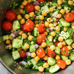 - Kichererbsen selbstgemacht oder aus der Dose - Frische Gemüse und Kräuter - Gewürze und Dressings Für diesen Zitronen-Knoblauch-Kichererbsensalat benötigst du frische und schmackhafte Zutaten. Beginne mit Kichererbsen. Du kannst sie aus der Dose verwenden oder selbst kochen. Ich empfehle, die Kichererbsen gut abzuspülen, um den Geschmack zu verbessern. Dann nimm frisches Gemüse. Du brauchst eine Tasse Kirschtomaten, die du halbierst. Eine Salatgurke, die du in kleine Würfel schneidest, bringt Crunch. Dazu kommt eine Viertel rote Zwiebel, fein gehackt. Petersilie ist wichtig. ¼ Tasse frisch gehackte Petersilie verleiht dem Salat Frische und Farbe. Für das Dressing benötigst du 3 Esslöffel Olivenöl und 2 Esslöffel frisch gepressten Zitronensaft. Eine Knoblauchzehe, fein gehackt, sorgt für den nötigen Kick. Mit ½ Teelöffel gemahlenem Kreuzkümmel fügst du eine feine Würze hinzu. Salz und Pfeffer kommen nach Geschmack dazu. Optional kannst du zerbröckelten Feta-Käse als Topping verwenden. Dieser gibt dem Salat eine cremige Note. Bereite alles vor, damit du gleich zum Kochen kommen kannst. - Abspülen und Abtropfen der Kichererbsen: Nimm eine Dose Kichererbsen und öffne sie. Gieße den Inhalt in ein Sieb. Spüle die Kichererbsen gut mit kaltem Wasser ab. Lass sie dann abtropfen. So werden sie frisch und frei von Konservierungsstoffen. - Schneiden des Gemüses: Nimm die Kirschtomaten und halbiere sie. Dann würfel die Salatgurke in kleine Stücke. Hacke die rote Zwiebel fein. Schließlich schneide die frische Petersilie. Die Farben und Texturen werden deinen Salat lebendig machen. - Zubereitung des Dressings: In einer kleinen Schüssel gib das Olivenöl, den frisch gepressten Zitronensaft und die fein gehackte Knoblauchzehe. Füge den gemahlenen Kreuzkümmel, Salz und Pfeffer hinzu. Rühre alles gut um, bis sich die Zutaten vermischen. Das Dressing bringt einen tollen Geschmack. - Mischen der Zutaten in der Schüssel: Nimm eine große Rührschüssel. Gib die abgetropften Kichererbsen, die halbierten Kirschtomaten, die gewürfelte Gurke, die rote Zwiebel und die Petersilie hinein. Mische alles vorsichtig. So verteilen sich die Zutaten gleichmäßig. - Hinzufügen des Dressings: Gieße das vorbereitete Dressing über die Kichererbsenmischung. Vermenge alles vorsichtig. Achte darauf, dass jede Zutat gut mit dem Dressing überzogen ist. So wird jede Biss perfekt gewürzt. - Zeit zum Marinieren: Lass den Salat für etwa 10 bis 15 Minuten ruhen. Diese Zeit hilft den Aromen, sich zu verbinden. Du kannst den Salat auch im Kühlschrank aufbewahren. So bleibt er frisch und lecker, wenn du ihn servierst. - Wie man Kichererbsen richtig auswählt: Verwende am besten Kichererbsen aus der Dose. Achte darauf, dass sie fest und ganz sind. Wenn du frische Kichererbsen hast, koche sie gut. Die Konsistenz muss zart, aber nicht matschig sein. - Perfekte Dressing-Konsistenz erreichen: Das Dressing sollte leicht und flüssig sein. Mische Olivenöl, Zitronensaft und Gewürze gut. Wenn es zu dick ist, füge etwas mehr Zitronensaft hinzu. Rühre bis alles gut vermengt ist. - Verwendung von zusätzlichen Kräutern und Gewürzen: Frische Kräuter machen den Salat lebendiger. Probiere Minze oder Basilikum für einen frischen Kick. Füge auch etwas Paprika oder Chili hinzu, wenn du es scharf magst. - Vorbereitung im Voraus: Du kannst den Salat einige Stunden vorher zubereiten. Lass ihn im Kühlschrank ziehen. So vermischen sich die Aromen besser. Wenn du ihn lagerst, füge den Feta-Käse erst kurz vor dem Servieren hinzu. {{image_4}} Um den Zitronen-Knoblauch-Kichererbsensalat noch spannender zu machen, kannst du alternative Proteine hinzufügen. Probiere zum Beispiel: - Gegrillte Hähnchenstücke für mehr Fülle. - Gekochte Quinoa für eine glutenfreie Option. - Edamame für einen frischen, knackigen Biss. Auch bei den Gemüsevariationen gibt es viele Möglichkeiten, mehr Farbe ins Spiel zu bringen. Hier sind einige Ideen: - Füge Paprika in verschiedenen Farben hinzu, um den Salat lebendiger zu gestalten. - Verwende geraspelte Karotten für zusätzliche Süße und Knusprigkeit. - Zu den Kirschtomaten passen auch kleine Radieschen für eine scharfe Note. Das Dressing ist der Schlüssel zu diesem Salat. Du kannst Alternativen zum traditionellen Dressing ausprobieren. Hier sind einige Vorschläge: - Ein Joghurt-Dressing für eine cremige Textur. - Balsamico-Glasur für eine süße Note. - Senf-Vinaigrette für mehr Würze. Für das Topping kannst du mit verschiedenen Käsesorten experimentieren. Zerbröckelter Feta-Käse passt sehr gut. Hier sind weitere Optionen: - Parmesan für eine salzige, nussige Note. - Ziegenkäse für einen cremigen und leicht scharfen Geschmack. - Mozzarella für eine milde und zarte Ergänzung. Mit diesen Varianten machst du den Salat zu deinem ganz persönlichen Gericht. Um die Frische deines Zitronen-Knoblauch-Kichererbsensalats zu bewahren, lagere ihn im Kühlschrank. Dies hält die Zutaten knackig und kühl. Verwende dafür einen luftdichten Behälter. So bleibt der Salat länger frisch. Die Haltbarkeit beträgt in der Regel drei bis fünf Tage. Achte darauf, dass die Kichererbsen nicht matschig werden. Wenn du den Salat länger aufbewahren möchtest, ist es besser, das Dressing separat zu lagern. So bleiben die Zutaten frisch und knackig. Meal Prepping ist eine tolle Methode, um Zeit zu sparen. Bereite deinen Salat in Portionen vor. Verwende kleine Behälter, die einfach zu transportieren sind. So hast du immer eine gesunde Snack-Option zur Hand. Eine Portion sollte etwa eine Tasse des Salats sein. Achte darauf, dass du die Gemüse gleichmäßig aufteilst. Du kannst auch das Dressing in kleinen Fläschchen aufbewahren. So bleibt alles frisch und du kannst es nach Belieben hinzufügen. Der Zitronen-Knoblauch-Kichererbsensalat hält sich etwa 3 bis 5 Tage im Kühlschrank. Bewahre ihn in einem luftdichten Behälter auf. So bleibt der Salat frisch und lecker. Achte darauf, dass du den Salat vor dem Servieren gut durchmischst. Die Aromen ziehen in der Kühlung gut ein. Ja, du kannst Kichererbsen selbst zubereiten. Nimm dazu trockene Kichererbsen. Weiche sie über Nacht in Wasser ein. Am nächsten Tag koche sie in frischem Wasser. Das dauert etwa 1 bis 2 Stunden. Prüfe, ob sie weich sind. Lass sie abkühlen und verwende sie dann in deinem Salat. Frisch gekochte Kichererbsen haben einen tollen Geschmack und eine gute Konsistenz. Ja, dieser Salat ist glutenfrei. Alle Zutaten sind frei von Gluten. Die Kichererbsen, Gemüse und das Dressing enthalten kein Gluten. Wenn du Feta-Käse hinzufügst, achte darauf, dass er auch glutenfrei ist. So kannst du sicher sein, dass der Salat für alle geeignet ist. Der Blog behandelt die Zubereitung eines schmackhaften Kichererbsensalats. Wir haben die wichtigsten Zutaten wie frisches Gemüse und Gewürze besprochen. Die Schritt-für-Schritt-Anleitung macht das Rezept leicht nachzuvollziehen. Außerdem habe ich nützliche Tipps und kreative Varianten vorgestellt. Zum Schluss sind auch Lagerungshinweise wichtig, um frische und leckere Portionen zu genießen. Du kannst diesen Salat nach deinem Geschmack anpassen. So wird er nie langweilig. Viel Spaß beim Ausprobieren!