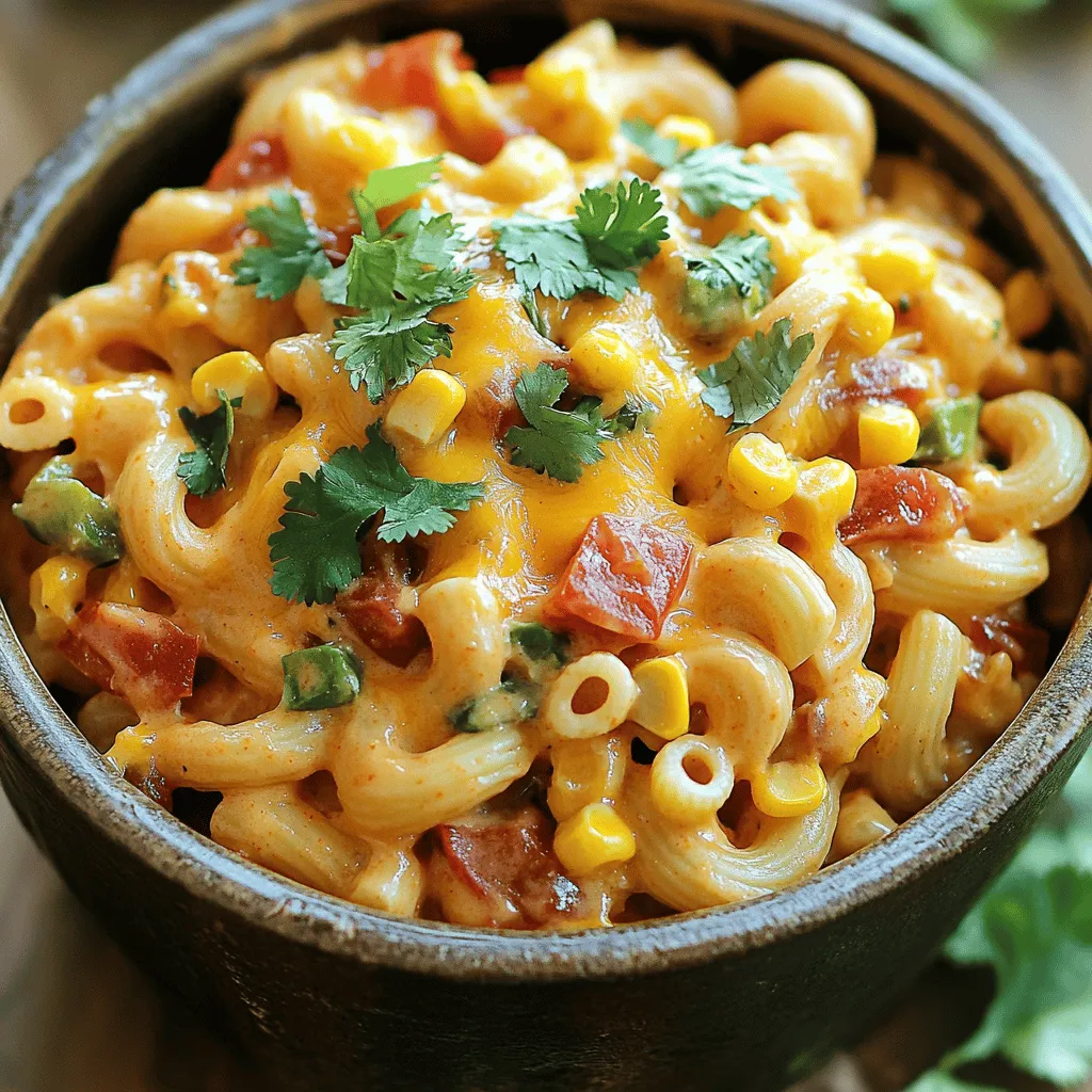 - 450 g Ellbogen-Makkaroni - 450 g Rinderhackfleisch oder Putenhackfleisch - 200 g geriebener Cheddar-Käse Die Hauptzutaten sind einfach zu finden. Ellbogen-Makkaroni sind perfekt, um die cremige Sauce zu halten. Sie geben dem Gericht eine angenehme Textur. Ich empfehle, frisches Rinderhackfleisch oder Putenhackfleisch zu verwenden. Beides hat tollen Geschmack und macht das Gericht herzhaft. Der geriebene Cheddar-Käse bringt die cremige Note, die wir lieben. - 1 Päckchen Taco-Gewürz - 1 Dose (400 g) gewürfelte Tomaten mit grünen Chilischoten - 240 ml Schlagsahne Die Gewürze machen das Gericht besonders. Taco-Gewürz bringt den typischen Geschmack, den wir von Tacos kennen. Die gewürfelten Tomaten mit grünen Chilischoten fügen Frische und Würze hinzu. Schlagsahne macht alles schön cremig. Sie verbindet die Aromen und sorgt für einen tollen Biss. - Frischer Koriander, gehackt - In Scheiben geschnittene Jalapeños (optional) Frischer Koriander ist eine tolle Garnitur. Er bringt Farbe und frischen Geschmack. Wenn du es schärfer magst, sind in Scheiben geschnittene Jalapeños eine gute Wahl. Sie geben dem Gericht einen zusätzlichen Kick. So kannst du das Gericht nach deinem Geschmack anpassen. Erhitze in einem großen Topf das Olivenöl bei mittlerer Hitze. Füge die gewürfelte Zwiebel hinzu und brate sie etwa 2-3 Minuten lang, bis sie weich wird. Dann kommt der gehackte Knoblauch dazu. Brate ihn eine weitere Minute an, bis er gut riecht. Hier fängt der Geschmack an! Jetzt gib das Rinderhackfleisch in den Topf. Zerteile es mit einem Löffel. Brate das Fleisch 5-7 Minuten lang, bis es schön braun ist. Wenn du zu viel Fett siehst, lasse es abtropfen. Streue das Taco-Gewürz über das Fleisch und rühre gut um. Koche die Mischung für eine weitere Minute, damit sich die Aromen gut verbinden. Füge nun die gewürfelten Tomaten mit grünen Chilischoten in den Topf. Vergiss nicht die Flüssigkeit! Gib auch die Brühe dazu und rühre alles gut um. Jetzt kommen die Ellbogen-Makkaroni hinein. Rühre erneut, damit alles gut vermischt ist. Bring die Mischung zum Kochen. Reduziere die Hitze auf niedrig und decke den Topf ab. Lass das Gericht 10 Minuten köcheln. Rühre zwischendurch um, bis die Pasta weich ist. Wenn die Makkaroni gar sind, gieße die Schlagsahne hinein und mische alles gut. Füge nach und nach den geriebenen Cheddar-Käse hinzu. Rühre weiter, bis der Käse geschmolzen ist. Mische die Maiskörner unter und würze nach Geschmack mit Salz und Pfeffer. Jetzt ist dein Gericht bereit! Serviere die cremige Taco-Mac in Schalen und garniere sie mit frischem Koriander und Jalapeños, wenn du es schärfer magst. Die richtige Kochzeit für Makkaroni ist wichtig. Koche die Makkaroni etwa 10 Minuten, bis sie weich sind. Rühre sie oft um, damit sie nicht kleben. Wenn du ihre Konsistenz magst, bleibe dabei. Du kannst die Flüssigkeit anpassen, wenn es nötig ist. Wenn das Gericht zu trocken aussieht, füge etwas mehr Brühe hinzu. So bleibt es schön cremig. Zusätzliche Gewürzvariationen können das Gericht aufpeppen. Probiere Paprika, Kreuzkümmel oder sogar etwas Limettensaft. Sie geben einen frischen Kick. Verwende frische Kräuter, um den Geschmack zu verbessern. Koriander passt gut dazu, aber auch Petersilie ist lecker. Füge sie am Ende hinzu, damit die Aromen frisch bleiben. Für eine einfache Reinigung benutze einen Topf mit Antihaftbeschichtung. Lass die Reste im Topf einweichen, bevor du ihn spülst. So geht alles leichter ab. Um die Vorbereitungszeit zu minimieren, schneide die Zwiebel und den Knoblauch vorher. Du kannst auch das Hackfleisch im Voraus braten. So bist du schneller bereit zum Kochen. {{image_4}} Für eine vegetarische Version von One Pot Creamy Taco Mac, nutze pflanzliches Hackfleisch. Es gibt viele gute Marken, die wirklich lecker sind. Du kannst auch zusätzliches Gemüse hinzufügen. Zucchini, Paprika oder Spinat passen gut. Diese machen das Gericht bunt und nährstoffreich. Wenn du es vegan magst, ersetze die Schlagsahne und den Käse durch pflanzliche Alternativen. Kokosnusscreme oder Sojasahne sind gute Optionen. Achte darauf, dass die Brühe auch pflanzlich ist. Gemüsebrühe ist eine tolle Wahl, die viel Geschmack bringt. Für Fans von scharfen Gerichten gibt es viele Wege, One Pot Creamy Taco Mac zu schärfen. Du kannst frische Chilis hinzufügen, die du vorher klein schneidest. Jalapeños sind eine tolle Wahl. Auch scharfe Käsesorten wie Pepper Jack geben dem Gericht einen Kick. Experimentiere mit der Schärfe, bis es dir perfekt schmeckt. Wie lange ist das Gericht haltbar? One Pot Creamy Taco Mac bleibt im Kühlschrank etwa 3 bis 4 Tage frisch. Um die beste Qualität zu sichern, lagere das Gericht in einem luftdichten Behälter. So bleibt die Cremigkeit erhalten und der Geschmack bleibt intensiv. Tipps zur richtigen Lagerung: Lass das Gericht zuerst auf Raumtemperatur abkühlen. Vermeide es, es zu heiß in den Kühlschrank zu stellen. So bildest du keinen Dampf, was die Textur verändert. Wie friere ich es richtig ein? Du kannst One Pot Creamy Taco Mac einfrieren. Teile das Gericht in Portionen auf und verwende gefrierfreundliche Behälter oder Beutel. Achte darauf, etwas Platz im Behälter zu lassen, damit sich die Flüssigkeit beim Einfrieren ausdehnen kann. Auftauen und Erhitzen: Um es zu genießen, taue die Portionen über Nacht im Kühlschrank auf. Erhitze das Gericht dann in einem Topf bei niedriger Hitze. Füge eventuell etwas Brühe oder Sahne hinzu, um die Cremigkeit zurückzugewinnen. Wie kann ich Reste verwenden? Es gibt viele kreative Wege, um Reste von One Pot Creamy Taco Mac zu nutzen. Du kannst sie in Tacos füllen oder in eine Auflaufform geben und im Ofen überbacken. Rezepte für neue Gerichte: Mische die Reste mit frischem Gemüse für einen schnellen Salat. Du kannst auch Frittatas oder Omeletts machen, indem du die Reste hineingibst. So schaffst du neue, leckere Gerichte aus den Resten! Die Zubereitung von One Pot Creamy Taco Mac dauert insgesamt etwa 30 Minuten. Die Vorbereitungszeit beträgt etwa 10 Minuten. Du würdest also in kurzer Zeit ein leckeres Gericht auf den Tisch bringen. Der Kochprozess selbst nimmt etwa 20 Minuten in Anspruch, während die Pasta kocht und die Aromen sich verbinden. Ja, du kannst das Rezept im Voraus zubereiten. Koche das Gericht ganz nach Anleitung und lasse es abkühlen. Danach bewahre es in einem luftdichten Behälter im Kühlschrank auf. So bleibt es bis zu drei Tage frisch. Du kannst es auch portionsweise einfrieren. Zum Aufwärmen einfach in der Mikrowelle oder auf dem Herd erhitzen. Füge etwas Brühe hinzu, um die Cremigkeit zu erhalten. One Pot Creamy Taco Mac kann eine leckere Option sein, aber es enthält auch einige kalorienreiche Zutaten. Um es gesünder zu machen, kannst du magere Fleischsorten wählen, wie Putenhackfleisch. Du kannst auch Gemüse wie Paprika oder Zucchini hinzufügen. Verwende fettarme Sahne oder pflanzliche Alternativen, um die Kalorien zu reduzieren. So bleibt der Genuss hoch, während der Nährwert verbessert wird. Zusammenfassend bietet das Rezept für One Pot Creamy Taco Mac einfache Schritte und leckere Zutaten. Du brauchst Makkaroni, Hackfleisch, Käse und Gewürze. Mit den Tipps erreichst du die perfekte Konsistenz und einen tollen Geschmack. Denk an Variationen, um das Gericht anzupassen. Es ist einfach, die Reste kreativ zu nutzen. Dieses Rezept ist nicht nur schnell, sondern auch vielseitig. Probiere es aus und genieße die komfortable Mahlzeit!