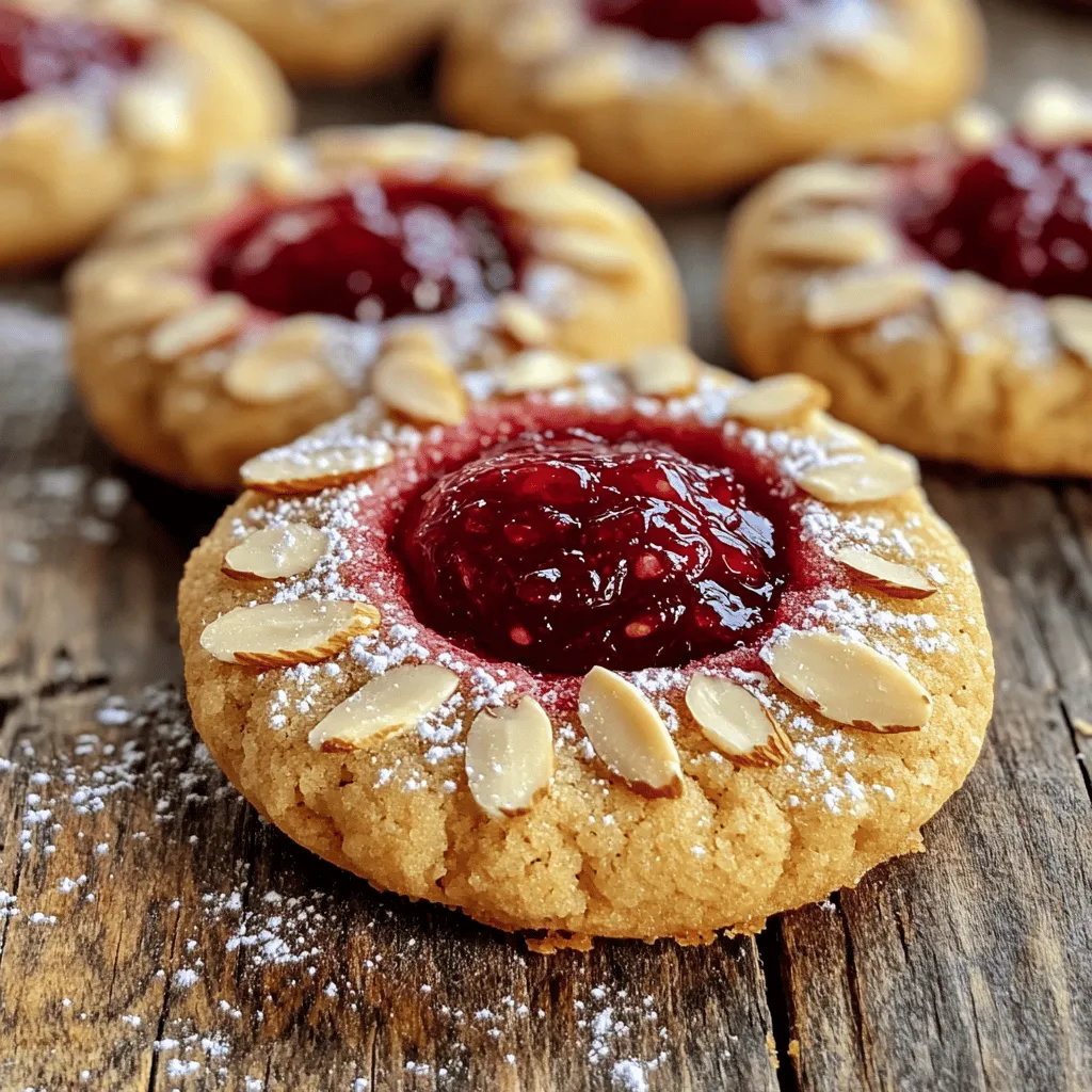 Für Himbeer-Mandel-Daumenprint-Kekse brauchen wir einige einfache Zutaten: - 240 g ungesalzene Butter, weich - 100 g Kristallzucker - 120 g Puderzucker - 1 Teelöffel Vanilleextrakt - 250 g Weizenmehl - 50 g Mandelmehl - 1/4 Teelöffel Salz - 120 g Himbeermarmelade - 30 g Mandelblättchen (zum Garnieren) - Zusätzlicher Puderzucker zum Bestäuben Diese Zutaten sorgen für einen köstlichen Geschmack und eine tolle Textur. Die Wahl der Zutaten macht einen großen Unterschied. Ich empfehle, frische und hochwertige Butter zu verwenden. Diese Butter gibt den Keksen einen reichen Geschmack. Auch die Zuckersorten sind wichtig. Kristallzucker sorgt für die Süße, während Puderzucker eine feine Textur bringt. Achten Sie auf die Himbeermarmelade. Eine gute Marmelade ist fruchtig und nicht zu süß. So kommt der Himbeergeschmack gut zur Geltung. Mandelmehl fügt einen nussigen Geschmack hinzu, der perfekt zu Himbeeren passt. Um die besten Kekse zu backen, sollten Sie auf die Qualität Ihrer Zutaten achten. Hier sind einige Tipps: - Wählen Sie Bio-Butter, wenn möglich. Diese hat oft einen besseren Geschmack. - Verwenden Sie frische Himbeermarmelade, die aus echten Himbeeren hergestellt ist. - Achten Sie darauf, dass das Weizenmehl frisch ist. Altes Mehl kann den Geschmack beeinträchtigen. - Kaufen Sie die Mandelblättchen in kleinen Mengen. So bleiben sie frisch und knusprig. Mit diesen Tipps und Zutaten machen Sie leckere Himbeer-Mandel-Daumenprint-Kekse, die jeder lieben wird! Heizen Sie den Ofen auf 175°C vor. Das ist wichtig, um die Kekse gleichmäßig zu backen. Nehmen Sie ein Backblech und legen Sie es mit Backpapier aus. Das Papier sorgt dafür, dass die Kekse nicht kleben. Es macht das Reinigen einfacher. In einer großen Rührschüssel geben Sie die weiche Butter, den Kristallzucker und den Puderzucker. Verwenden Sie einen elektrischen Mixer und schlagen Sie die Mischung auf mittlerer Stufe. Rühren Sie, bis alles hell und fluffig aussieht. Fügen Sie dann einen Teelöffel Vanilleextrakt hinzu. Das gibt den Keksen einen tollen Geschmack. In einer separaten Schüssel vermengen Sie das Weizenmehl, das Mandelmehl und das Salz. Mischen Sie diese trockenen Zutaten gut. Geben Sie die Mehlmischung langsam zur Butter-Mischung. Rühren Sie alles, bis ein weicher Teig entsteht. Der Teig sollte gut zusammenhalten. Nehmen Sie etwa einen Esslöffel Teig und formen Sie eine Kugel. Legen Sie die Kugeln mit Abstand auf das Backblech. Drücken Sie dann mit Ihrem Daumen oder einem Teelöffel in die Mitte jeder Kugel eine Vertiefung. Diese Vertiefung ist wichtig, um Platz für die Marmelade zu schaffen. Füllen Sie jede Vertiefung mit etwa einem halben Teelöffel Himbeermarmelade. Wenn Sie möchten, streuen Sie Mandelblättchen um die Kekse. Das gibt einen schönen Crunch. Backen Sie die Kekse im vorgeheizten Ofen für 12-15 Minuten. Achten Sie darauf, dass die Ränder leicht goldbraun sind. Nehmen Sie das Blech aus dem Ofen und lassen Sie die Kekse einige Minuten abkühlen. Danach können Sie die Kekse auf ein Kuchengitter legen, um vollständig auszukühlen. Bestäuben Sie die abgekühlten Kekse mit etwas Puderzucker. Das sieht toll aus und schmeckt gut! Ein häufiger Fehler ist, die Butter zu kalt zu verwenden. Die Butter sollte weich sein, damit die Kekse gut aufgehen. Achten Sie auch darauf, die Mehle gut zu mischen. Wenn sie nicht gut vermengt sind, können die Kekse klumpig werden. Überfüllen Sie die Vertiefungen nicht mit Marmelade. Zu viel Marmelade kann überlaufen und die Kekse ruinieren. Heizen Sie den Ofen auf 175°C vor. Backen Sie die Kekse für 12 bis 15 Minuten. Achten Sie darauf, dass die Ränder leicht goldbraun sind. Wenn die Kekse zu lange backen, werden sie trocken. Jedes Ofenmodell ist anders, also behalten Sie die Kekse im Auge. Um perfekte Kekse zu erhalten, verwenden Sie einen Esslöffel, um gleichmäßige Portionen zu formen. Formulieren Sie die Teigkugeln gleichmäßig. Lassen Sie genug Platz zwischen den Keksen auf dem Blech. Füllen Sie jede Vertiefung mit Marmelade, aber nicht zu voll. Bestäuben Sie die Kekse nach dem Abkühlen mit Puderzucker für ein hübsches Finish. {{image_4}} Wenn Sie keine Himbeermarmelade mögen, probieren Sie andere Sorten. Erdbeermarmelade bietet eine süße und fruchtige Note. Aprikosenmarmelade bringt eine interessante Farbe und Geschmack. Sie können auch Blaubeermarmelade verwenden, die gut mit Mandeln harmoniert. Diese Alternativen machen die Kekse leicht anders, aber genau so lecker. Für eine glutenfreie Version können Sie glutenfreies Mehl verwenden. Achten Sie darauf, dass alle anderen Zutaten auch glutenfrei sind. Für eine vegane Option ersetzen Sie die Butter durch vegane Margarine. Nutzen Sie eine pflanzliche Marmelade, um die Kekse vegan zu halten. Der Geschmack bleibt trotzdem köstlich und die Konsistenz bleibt gut. Experimentieren Sie mit anderen Nüssen und Aromen. Pistazien verleihen einen tollen Crunch. Fügen Sie etwas Zimt oder Kardamom zum Teig hinzu, um eine würzige Note zu erhalten. Schokoladenstückchen können auch in die Kekse eingearbeitet werden. Diese Variationen machen jeden Biss spannend und einzigartig. Um die Himbeer-Mandel-Daumenprint-Kekse frisch zu halten, legen Sie sie in einen luftdichten Behälter. Verwenden Sie Schichten von Backpapier, um die Kekse zu trennen. So bleibt die Textur knusprig und sie kleben nicht zusammen. Lagern Sie den Behälter an einem kühlen, trockenen Ort, fern von direkter Sonne. Diese Kekse bleiben bei richtiger Lagerung etwa eine Woche frisch. Nach einer Woche können sie an Geschmack verlieren, sind aber immer noch essbar. Wenn Sie die Kekse länger aufbewahren möchten, sollten Sie sie einfrieren. So bleibt der Geschmack und die Textur länger erhalten. Um die Kekse einzufrieren, lassen Sie sie zuerst vollständig abkühlen. Legen Sie die Kekse in einen gefrierfesten Behälter oder einen Gefrierbeutel. Entfernen Sie so viel Luft wie möglich, um Gefrierbrand zu vermeiden. Die Kekse können bis zu drei Monate eingefroren werden. Zum Auftauen legen Sie die Kekse einfach bei Raumtemperatur für etwa eine Stunde auf einen Teller. So genießen Sie frische Kekse, wann immer Sie möchten! Sie können die Kekse bis zu einer Woche in einem luftdichten Behälter aufbewahren. Achten Sie darauf, die Kekse gut zu lagern. So bleiben sie frisch und lecker. Wenn Sie viele Kekse haben, können Sie sie auch einfrieren. Sie bleiben bis zu drei Monate im Gefrierfach haltbar. Lassen Sie die Kekse einfach bei Raumtemperatur auftauen, wenn Sie sie essen möchten. Ja, Sie können die Kekse im Voraus machen. Der Teig lässt sich gut vorbereiten und für ein bis zwei Tage im Kühlschrank lagern. Rollen Sie den Teig in Kugeln und drücken Sie die Vertiefung für die Marmelade. Lagern Sie die Kugeln auf einem Backblech im Kühlschrank. Backen Sie sie einfach, wenn Sie bereit sind, die Kekse zu genießen. So haben Sie frische Kekse, wenn Gäste kommen oder wenn Sie einen Snack möchten. Die besten Zutaten finden Sie in gut sortierten Supermärkten oder Bioläden. Achten Sie auf frische Himbeermarmelade, die den besten Geschmack bringt. Ungesalzene Butter von guter Qualität macht einen großen Unterschied. Sie können auch Mandelmehl in Spezialgeschäften oder online kaufen. Immer frische und hochwertige Zutaten verwenden, sorgt für den besten Geschmack Ihrer Kekse. Zusammengefasst haben wir die wichtigsten Zutaten für Himbeer-Mandel-Daumenprint-Kekse betrachtet. Wir haben auch gesehen, wie wichtig gute Zutaten sind und Tipps zur Qualität gegeben. Die Schritt-für-Schritt-Anleitung zeigt, wie man die Kekse leicht macht. Dazu kamen Tricks, um häufige Fehler zu vermeiden. Egal, ob Sie eine Variante versuchen oder die Kekse lagern wollen, es ist alles dabei. Nun können Sie leckere Kekse genießen! Machen Sie sich bereit, Ihre Familie zu beeindrucken.