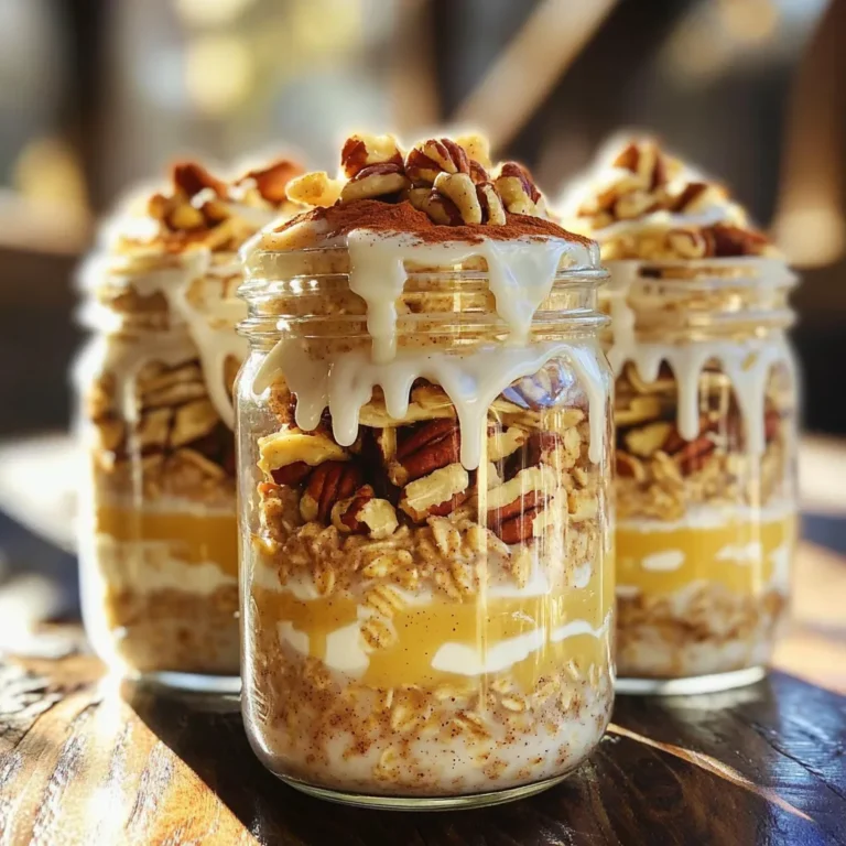 Für die Zimtschnecken Über Nacht Haferflocken brauchen Sie einige einfache Zutaten. Diese sorgen für den tollen Geschmack und die cremige Textur. Hier sind die Hauptzutaten: - 1 Tasse Haferflocken (grobe Sorte) - 1 Tasse Mandelmilch (oder Milch nach Wahl) - 1 Esslöffel Ahornsirup - 1 Teelöffel Vanilleextrakt - 1 Teelöffel gemahlener Zimt - 1/4 Teelöffel Muskatnuss - 2 Esslöffel griechischer Joghurt - 2 Esslöffel gehackte Pekannüsse oder Walnüsse - 1 Esslöffel Rosinen (optional) - Ein Spritzer Zuckerguss Die Wahl der Milch ist wichtig für den Geschmack. Sie können jede Milch verwenden, die Sie mögen. Hier sind einige Optionen: - Mandelmilch: Sie hat einen nussigen Geschmack. - Hafermilch: Sie ist süß und cremig. - Sojamilch: Sie hat einen hohen Proteingehalt. - Kuhmilch: Klassisch und leicht verfügbar. Die Nüsse und Trockenfrüchte geben den Haferflocken Biss und zusätzliche Nährstoffe. Sie können verschiedene Varianten wählen: - Pekannüsse: Sie sind weich und süß. - Walnüsse: Sie sind nussig und kräftig. - Rosinen: Sie fügen Süße hinzu. - Getrocknete Cranberries: Sie geben einen fruchtigen Kick. Wählen Sie, was Ihnen am besten schmeckt! Beginne mit einer Rührschüssel. Gib eine Tasse grobe Haferflocken hinein. Füge eine Tasse Mandelmilch oder die Milch deiner Wahl hinzu. Jetzt kommt ein Esslöffel Ahornsirup für die Süße. Dann füge einen Teelöffel Vanilleextrakt und einen Teelöffel gemahlenen Zimt hinzu. Ein bisschen Muskatnuss gibt einen tollen Geschmack. Rühre alles gut um, bis die Mischung gleichmäßig ist. Jetzt wird es cremig! Füge zwei Esslöffel griechischen Joghurt hinzu. Hebe ihn vorsichtig unter die Haferflocken-Mischung. Dadurch wird die Konsistenz schön weich. Jetzt kannst du zwei Esslöffel gehackte Pekannüsse oder Walnüsse hinzufügen. Wenn du magst, füge einen Esslöffel Rosinen hinzu. Rühre alles gut durch, damit sich die Zutaten gut verteilen. Gib die Mischung in Gläser oder Behälter mit Deckel. Verschließe sie gut. Stelle die Behälter über Nacht in den Kühlschrank. Das lässt die Haferflocken quellen. Am Morgen rühre die Haferflocken gut um. Wenn du möchtest, füge einen Spritzer Milch hinzu, um die Konsistenz anzupassen. Vor dem Servieren kannst du die Haferflocken mit Zuckerguss garnieren. Mische dazu Pulverzucker mit etwas Wasser, bis er flüssig ist. So wird dein Frühstück noch süßer! Um die beste Textur für deine Zimtschnecken Über Nacht Haferflocken zu erreichen, beachte einige Dinge. Verwende grobe Haferflocken. Diese bieten mehr Biss und bleiben nicht matschig. Achte darauf, die Mandelmilch gut zu messen. Zu viel Flüssigkeit macht die Mischung dünn. Mische alles gut, aber sei vorsichtig, wenn du den Joghurt hinzufügst. Zu viel Rühren kann die Cremigkeit verringern. Lass die Mischung über Nacht im Kühlschrank quellen. So werden die Haferflocken schön weich und nehmen die Aromen auf. Um deine Haferflocken aufregender zu gestalten, probiere verschiedene Zutaten. Füge zusätzliche Gewürze wie Ingwer oder Kardamom hinzu. Diese geben einen neuen, interessanten Geschmack. Du kannst auch mit verschiedenen Süßstoffen experimentieren. Honig oder Kokoszucker sind gute Alternativen. Wenn du Früchte magst, füge frische Äpfel oder Bananen hinzu. Diese geben Frische und eine süße Note. Versuche auch, verschiedene Nüsse zu verwenden. Mandeln oder Cashews können eine schöne Abwechslung bringen. Die Garnierung ist wichtig für das Aussehen und den Geschmack. Ein Spritzer Zuckerguss macht die Haferflocken süßer und ansprechender. Du kannst auch frische Beeren darauflegen. Himbeeren oder Blaubeeren bringen Farbe und Frische. Ein paar gehackte Nüsse als Topping geben zusätzlichen Crunch. Eine Prise Zimt oder Kakaopulver oben drauf sieht gut aus und schmeckt lecker. Denke daran, deine Haferflocken in klaren Gläsern zu servieren. So kannst du die schönen Schichten sehen und die Farben zeigen. {{image_4}} Um eine glutenfreie Version der Zimtschnecken Über Nacht Haferflocken zu machen, ersetzen Sie die Haferflocken. Verwenden Sie glutenfreie Haferflocken. Sie sind in vielen Geschäften erhältlich. Achten Sie darauf, dass alle anderen Zutaten ebenfalls glutenfrei sind. So genießen Sie leckere Haferflocken ohne Gluten. Für eine vegane Version tauschen Sie die Milch und den Joghurt aus. Verwenden Sie Pflanzendrink wie Hafer- oder Sojamilch. Statt griechischem Joghurt können Sie Kokosjoghurt oder eine andere vegane Option nutzen. Ahornsirup ist bereits vegan und macht die Mischung süß. Diese Anpassungen halten die Haferflocken rein pflanzlich. Um die Haferflocken interessanter zu machen, fügen Sie verschiedene Geschmäcker hinzu. Zum Beispiel können Sie Kakaopulver für schokoladige Haferflocken verwenden. Fügen Sie eine Banane oder Beeren hinzu, um fruchtige Akzente zu setzen. Auch ein Spritzer Vanille kann den Geschmack verbessern. Experimentieren Sie mit verschiedenen Zutaten, um Ihre perfekte Mischung zu finden. Du solltest die Zimtschnecken Über Nacht Haferflocken in einem luftdichten Behälter im Kühlschrank aufbewahren. So bleiben sie frisch und lecker. Stelle sicher, dass der Behälter gut verschlossen ist. Dadurch kommen keine unerwünschten Gerüche an die Haferflocken. Die Haferflocken sind im Kühlschrank bis zu fünf Tage haltbar. Nach dieser Zeit können sie ihre Frische verlieren. Achte darauf, dass du sie vor dem Essen gut umrührst. Manchmal setzen sich die Zutaten ab, was normal ist. Du kannst die Haferflocken auch einfrieren, wenn du sie länger aufbewahren möchtest. Fülle sie in geeignete Behälter oder Gefrierbeutel. Achte darauf, etwas Platz zu lassen, da sich die Mischung beim Gefrieren ausdehnt. So bleiben die Haferflocken bis zu drei Monate frisch. Zum Auftauen lege sie einfach über Nacht in den Kühlschrank oder erwärme sie kurz in der Mikrowelle. So hast du immer ein schnelles Frühstück bereit! Zimtschnecken Über Nacht Haferflocken halten sich gut im Kühlschrank. Sie können sie bis zu 5 Tage aufbewahren. Achten Sie darauf, die Behälter gut zu verschließen. So bleiben die Haferflocken frisch. Wenn sie länger stehen, können sie weicher werden, aber der Geschmack bleibt toll. Ja, du kannst andere Süßstoffe verwenden. Honig ist eine gute Wahl, wenn du es süßer magst. Auch Stevia oder Agavendicksaft funktionieren gut. Probiere einfach, was dir am besten schmeckt. Denke daran, die Menge anzupassen, denn einige Süßstoffe sind stärker. Um die Haferflocken proteinreicher zu machen, füge mehr griechischen Joghurt hinzu. Du kannst auch Proteinpulver unterrühren. Eine weitere Idee ist, Nüsse oder Samen zu verwenden. Mandeln oder Chiasamen sind lecker und gesund. Diese kleinen Änderungen machen einen großen Unterschied! Die Zimtschnecken über Nacht Haferflocken bieten viele Möglichkeiten. Wir haben die wichtigsten Zutaten besprochen, darunter Milchalternativen und nahrhafte Nüsse. Die Schritt-für-Schritt-Anleitung zeigt dir, wie du die Mischung zubereitest und servierst. Zudem haben wir praktische Tipps für die perfekte Konsistenz gegeben. Denk daran, dass du glutenfreie und vegane Varianten anpassen kannst. Schließlich ist die richtige Lagerung wichtig, um Frische zu erhalten. Experimentiere und finde deine Lieblingsversion dieser gesunden Frühstücksidee!