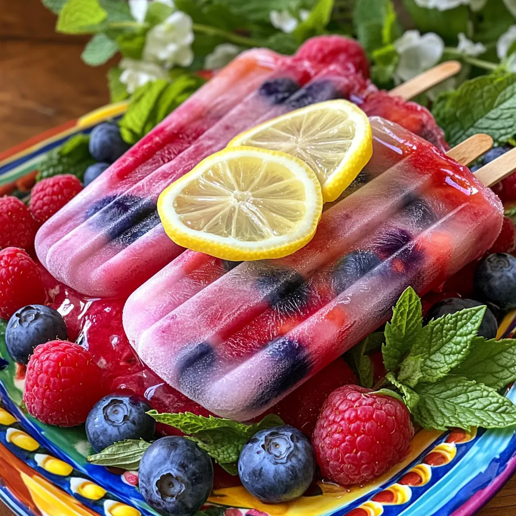Für die perfekten Berry Lemonade Popsicles wähle ich 2 Tassen gemischte Beeren. Ich verwende Erdbeeren, Heidelbeeren und Himbeeren. Diese Früchte geben dem Eis eine süße und fruchtige Note. Wenn du frische Beeren findest, ist das super! Gefrorene Beeren sind auch gut. Sie sind oft günstiger und immer bereit. Ich nehme 1 Tasse frisch gepressten Zitronensaft. Das sind etwa 4 bis 6 Zitronen. Der Zitronensaft macht die Popsicles frisch und spritzig. Er bietet den perfekten Kontrast zu den süßen Beeren. Achte darauf, die Zitronen gut auszupressen. So bekommst du den besten Geschmack. Für die Süße nutze ich 1/2 Tasse Honig oder Ahornsirup. Du kannst nach deinem Geschmack anpassen. Wenn du es süßer magst, füge mehr hinzu. Ich verwende auch 2 Tassen Wasser, um die Mischung gut zu verdünnen. Wasser hilft, die Beeren und den Zitronensaft zu verbinden. Es sorgt dafür, dass die Popsicles nicht zu dick werden. Jetzt sind alle Zutaten bereit, um die leckeren Popsicles zu machen! Zuerst nehme ich zwei Tassen gemischte Beeren. Ich mag Erdbeeren, Heidelbeeren und Himbeeren. Diese Beeren gebe ich in meinen Mixer. Dann füge ich zwei Tassen Wasser hinzu. Ich mixe alles, bis die Mischung glatt ist. Wenn ich die Kerne nicht mag, presse ich die Mischung durch ein feines Sieb. So bekomme ich eine feine Beerensauce. Jetzt ist es Zeit, die Zutaten zu mischen. Ich nehme eine große Schüssel und gieße die Beerensauce hinein. Dann presse ich den Saft von vier bis sechs Zitronen aus. Das gibt einen tollen, frischen Geschmack. Ich füge auch eine halbe Tasse Honig oder Ahornsirup hinzu. Dann rühre ich alles mit einem Schneebesen gut um. Ich probiere die Mischung und passe die Süße nach meinem Geschmack an. Jetzt wird es spannend! Ich fülle die Mischung in die Popsicle-Formen. Ich mache sie etwa 3/4 voll. Wenn ich möchte, kann ich Zitronenscheiben oder ganze Beeren für mehr Farbe hinzufügen. Dann stecke ich die Stiele in die Formen. Jetzt kommen die Formen ins Gefrierfach. Ich lasse die Popsicles mindestens vier bis sechs Stunden gefrieren. Wenn sie fest sind, halte ich die Formen kurz unter warmes Wasser. Dann ziehe ich die Popsicles vorsichtig heraus und genieße sie! Um die perfekte Konsistenz für deine Berry Lemonade Popsicles zu erreichen, mixe die Beeren gut. Achte darauf, die Mischung ganz glatt zu machen. Wenn du keine Kerne magst, siebe die Mischung. Das gibt eine feine Textur. Füge dann das Wasser und den Zitronensaft hinzu. Diese Mischung sorgt für ein erfrischendes Gefühl. Jeder hat einen anderen Geschmack. Probiere die Mischung, bevor du sie in die Formen füllst. Wenn du es süßer magst, füge mehr Honig oder Ahornsirup hinzu. Denke daran, dass die Süße beim Einfrieren etwas schwächer wirkt. Also sei mutig und passe die Süße nach deinem Geschmack an. Dekoration macht alles schöner! Lege vor dem Einfrieren Zitronenscheiben oder ganze Beeren in die Formen. Das sieht toll aus und schmeckt auch gut. Du kannst die Popsicles auch mit frischen Minzblättern oder bunten Früchten anrichten. So wird dein Dessert nicht nur lecker, sondern auch ein echter Hingucker. {{image_4}} Sie können viele Früchte verwenden. Probieren Sie Mango, Kiwi oder Ananas. Diese Früchte geben eine süße Note. Für eine tropische Mischung mischen Sie Ananas mit Kokosmilch. Das sorgt für ein ganz neues Geschmackserlebnis. Sie können auch Wassermelone verwenden. Diese Frucht ist sehr erfrischend. Mischen Sie sie mit Limettensaft für einen spritzigen Kick. Für vegane Popsicles ersetzen Sie Honig durch Ahornsirup oder Agavendicksaft. Diese Süßungsmittel sind pflanzlich. Sie können auch Kokoswasser verwenden, um einen tropischen Geschmack zu erzielen. Es gibt viele pflanzliche Optionen, die gut schmecken. Achten Sie darauf, frische oder gefrorene Beeren zu verwenden. So bleiben alle Vitamine erhalten. Wenn Sie eine erwachsene Variante möchten, fügen Sie etwas Wodka oder Rum hinzu. 1/4 Tasse Alkohol reicht oft aus. Mischen Sie den Alkohol mit dem Beerensirup und dem Zitronensaft. Es sorgt für eine fruchtige Erfrischung. Diese Popsicles sind perfekt für Parties. Denken Sie daran, sie nur für Erwachsene zu servieren! Um die Beerensaison zu verlängern, lagere die Popsicles in einem luftdichten Behälter. So bleiben sie frisch und lecker. Du kannst auch Frischhaltefolie um die Formen wickeln, wenn du keine Behälter hast. Achte darauf, die Popsicles nicht zu lange offen zu lassen. Das schützt sie vor Frostbrand. Die Popsicles bleiben bis zu zwei Monate im Gefrierfach gut. Nach zwei Monaten kann der Geschmack nachlassen. Du kannst sie auch länger lagern, aber der Genuss wird nicht gleich sein. Halte dich an die zwei Monate für das beste Ergebnis. Um die Popsicles zu genießen, halte die Formen kurz unter warmes Wasser. Das hilft, sie leicht zu lösen. Ziehe die Popsicles vorsichtig heraus, damit sie nicht brechen. Wenn du sie etwas länger auftauen lässt, sind sie noch leichter zu essen. Achte darauf, sie nicht zu lange draußen zu lassen, sonst schmelzen sie zu schnell. Die Popsicles brauchen mindestens 4 bis 6 Stunden, um vollständig zu gefrieren. Ich empfehle, sie über Nacht im Gefrierfach zu lassen. So sind sie am nächsten Tag perfekt kalt und bereit zum Genießen. Ja, gefrorene Beeren sind eine großartige Option! Sie sparen Zeit und sind oft leicht verfügbar. Achten Sie darauf, die gefrorenen Beeren vorher leicht auftauen zu lassen, damit sie sich gut mixen lassen. Es gibt viele leckere Möglichkeiten! Probieren Sie Mango und Limette für einen tropischen Geschmack. Oder verwenden Sie Wassermelone und Minze für eine erfrischende Note. Ihrer Kreativität sind keine Grenzen gesetzt! In diesem Artikel haben wir die einfachen Schritte zur Herstellung leckerer Popsicles besprochen. Wir begannen mit den besten Zutaten wie gemischten Beeren und Zitronensaft. Dann folgten die Schritte zur Zubereitung, dem Mixen und Einfrieren. Ich gab Tipps für die perfekte Konsistenz und süße Anpassungen. Variationen erweitern die Möglichkeiten mit anderen Früchten oder sogar alkoholischen Versionen. Jetzt weißt du, wie du kreative Popsicles machst. Probiere es aus und genieße!