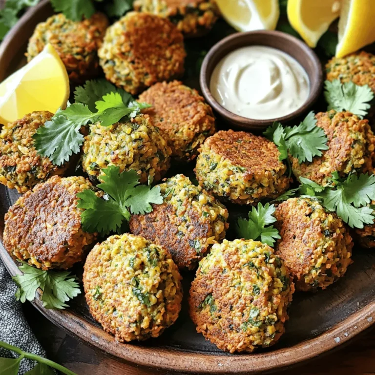 Für die Crispy Herb Falafel brauchen Sie diese Hauptzutaten: - 1 Dose (425 g) Kichererbsen, gut abgetropft und abgespült - 1 kleine Zwiebel, fein gehackt - 2 Knoblauchzehen, zerdrückt - 60 g frische Petersilie, grob gehackt - 60 g frischer Koriander, grob gehackt - 50 g Semmelbrösel Diese Zutaten bilden die Basis für Ihre Falafel. Kichererbsen geben Struktur. Zwiebel und Knoblauch fügen Geschmack hinzu. Kräuter bringen Frische. Die Gewürze und Kräuter machen das Gericht besonders: - 1 Teelöffel gemahlener Kreuzkümmel - 1 Teelöffel gemahlener Koriander - 1/2 Teelöffel Backpulver - 1/2 Teelöffel Salz - 1/4 Teelöffel schwarzer Pfeffer - 1 Esslöffel Olivenöl - 1 Esslöffel Zitronensaft Kreuzkümmel und Koriander bringen Tiefe. Backpulver sorgt für die richtige Konsistenz. Das Olivenöl und der Zitronensaft geben Geschmack und Frische. Für die Zubereitung brauchen Sie weitere Dinge, die Sie vielleicht schon zu Hause haben: - Eine Küchenmaschine - Eine Schüssel - Eine Heißluftfritteuse Die Küchenmaschine hilft, die Mischung gut zu pürieren. Die Schüssel ist wichtig, um die Zutaten zu vermengen. Die Heißluftfritteuse sorgt für die knusprige Textur der Falafel. Zuerst sammeln wir die Zutaten für unsere Crispy Herb Falafel. Du brauchst: - 1 Dose (425 g) Kichererbsen, gut abgetropft und abgespült - 1 kleine Zwiebel, fein gehackt - 2 Knoblauchzehen, zerdrückt - 60 g frische Petersilie, grob gehackt - 60 g frischer Koriander, grob gehackt - 1 Teelöffel gemahlener Kreuzkümmel - 1 Teelöffel gemahlener Koriander - 1/2 Teelöffel Backpulver - 1/2 Teelöffel Salz - 1/4 Teelöffel schwarzer Pfeffer - 1 Esslöffel Olivenöl - 1 Esslöffel Zitronensaft - 50 g Semmelbrösel Stelle sicher, dass alle Zutaten frisch sind. Frische Kräuter bringen viel Geschmack. Jetzt kommen wir zur Herstellung der Falafel-Mischung. Nimm eine Küchenmaschine und füge die abgetropften Kichererbsen, Zwiebel, Knoblauch, Petersilie, Koriander, Kreuzkümmel, gemahlenen Koriander, Backpulver, Salz und Pfeffer hinzu. Pulsieren, bis die Mischung grob aussieht, aber gut vermischt ist. Füge nun das Olivenöl und den Zitronensaft hinzu. Pulsieren, bis alles gut verbunden ist. Gib die Mischung in eine Schüssel. Heber die Semmelbrösel unter, bis die Masse gut zusammenhält. Ist sie zu feucht? Füge mehr Semmelbrösel hinzu, bis die Konsistenz stimmt. Heize die Heißluftfritteuse auf 190°C vor. Forme die Falafel-Mischung zu kleinen Bällchen oder Patties. Jeder sollte etwa 2,5 bis 4 cm groß sein. Legen die Falafel in den Korb der Heißluftfritteuse. Achte darauf, dass sie sich nicht berühren. Koche die Falafel für 10 bis 12 Minuten. Wende sie nach der Hälfte der Zeit. Sie sind fertig, wenn sie goldbraun und knusprig sind. Wiederhole diesen Schritt für die restlichen Falafel. Serviere sie warm, vielleicht mit Tahinisauce oder Tzatziki. So einfach ist es! Ein häufiges Problem ist die Konsistenz der Falafel. Wenn die Mischung zu nass ist, fallen die Bällchen auseinander. Achte darauf, die Kichererbsen gut abtropfen zu lassen. Pulsieren in der Küchenmaschine hilft, aber nicht zu lange. Die Mischung sollte grob bleiben. Um die perfekte Konsistenz zu erreichen, füge die Semmelbrösel schrittweise hinzu. Wenn die Mischung zusammenhält, ist sie bereit. Wenn sie zu feucht ist, gib mehr Semmelbrösel dazu. Du solltest die Bällchen leicht formen können, ohne dass sie zerfallen. Die Heißluftfritteuse auf 190°C vorheizen. Die Falafel sollten 10-12 Minuten garen. Wende sie nach der Hälfte der Zeit. So werden sie gleichmäßig goldbraun und knusprig. Achte darauf, dass die Falafel sich nicht berühren, um die Knusprigkeit zu maximieren. {{image_4}} Falafel sind bereits vegan, aber du kannst sie noch bunter machen. Versuche, mehr Gemüse hinzuzufügen. Karotten oder Zucchini passen gut. Diese geben Farbe und einen neuen Geschmack. Du kannst auch verschiedene Hülsenfrüchte verwenden. Statt Kichererbsen nimm rote Linsen. So erhältst du eine andere Textur und einen neuen Geschmack. Um die Aromen zu vertiefen, füge Gewürze hinzu. Zum Beispiel, eine Prise Paprika oder Cayennepfeffer gibt eine angenehme Schärfe. Du kannst auch getrocknete Kräuter wie Oregano oder Thymian verwenden. Diese bringen mehr Tiefe in die Falafel. Ein Spritzer Limettensaft kann die Frische erhöhen. Experimentiere mit den Mengen, um deinen perfekten Geschmack zu finden. Falafel schmecken toll in einem Wrap oder Pita-Brot. Füge frisches Gemüse und Salat hinzu. Das macht dein Gericht noch gesünder. Serviere die Falafel mit Tahinisauce oder Tzatziki. Diese Dips ergänzen den Geschmack perfekt. Du kannst auch einen bunten Salat als Beilage machen. Ein einfacher Joghurt-Dip passt ebenfalls gut dazu. Lass deiner Kreativität freien Lauf! Die Lagerung der Falafel ist einfach. Du solltest sie in einem luftdichten Behälter aufbewahren. Stelle sicher, dass die Falafel vollständig abgekühlt sind, bevor du sie lagerst. So bleiben sie knusprig. Sie sind im Kühlschrank bis zu drei Tage haltbar. Achte darauf, sie nicht in einer feuchten Umgebung zu lagern. Das Einfrieren von Falafel ist eine gute Möglichkeit, Reste zu nutzen. Platziere die kalten Falafel auf einem Teller. Stelle sicher, dass sie sich nicht berühren. Lasse sie etwa eine Stunde im Gefrierfach. So verhinderst du, dass sie zusammenkleben. Danach kannst du sie in einen gefrierfesten Beutel umfüllen. Gefroren halten sie bis zu drei Monate. Das Aufwärmen der Falafel ist ebenfalls einfach. Du kannst sie in der Heißluftfritteuse oder im Ofen aufwärmen. Stelle die Heißluftfritteuse auf 180°C ein. Erwärme die Falafel etwa 5 bis 7 Minuten, bis sie heiß sind. Im Ofen kannst du sie bei 200°C etwa 10 Minuten aufbacken. So werden sie wieder schön knusprig. Die Falafel brauchen etwa 10-12 Minuten in der Heißluftfritteuse. Ich empfehle, sie nach der Hälfte der Zeit zu wenden. So werden sie gleichmäßig goldbraun und knusprig. Die genaue Zeit kann je nach Gerät variieren, also behalte sie im Auge! Ja, du kannst die Falafel auch im Ofen machen. Heize den Ofen auf 200°C vor. Lege die Falafel auf ein Backblech und sprühe etwas Öl darüber. Backe sie 20-25 Minuten lang, bis sie knusprig sind. Die Textur wird etwas anders, aber sie schmecken immer noch großartig! Falafel schmecken besonders gut mit verschiedenen Dips. Hier sind meine Favoriten: - Tahinisauce - Tzatziki - Hummus - Joghurt-Dip mit Minze Du kannst die Dips nach deinem Geschmack anpassen und so neue Aromen entdecken. Viel Spaß beim Ausprobieren! Die Zubereitung von Crispy Herb Falafel ist einfach und macht Spaß. Wir haben die Hauptzutaten und die perfekten Gewürze besprochen. Auch die Schritt-für-Schritt-Anleitung hilft dir, tolle Falafel zu machen. Tipps und Tricks zeigen dir, wie du häufige Fehler vermeidest und die ideale Konsistenz erreichst. Variationen und Lagerung geben dir viele Ideen, um Falafel frisch zu halten. Nutze die FAQs für letzte Fragen. Falafel sind lecker, gesund und vielseitig. Jetzt kannst du in deiner Küche kreativ werden. Viel Spaß beim Ausprobieren!