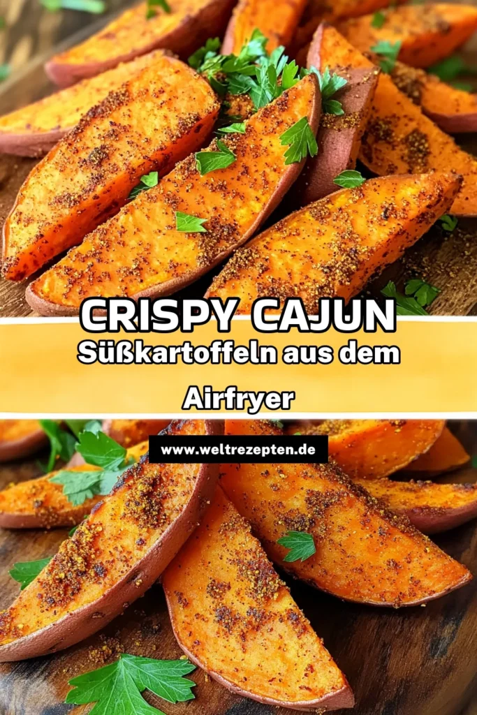 Entdecke das köstliche Rezept für Air Fryer Cajun Sweet Potato Wedges! Diese knusprigen und aromatischen Süßkartoffelspalten sind perfekt als Snack oder Beilage. Mit einer würzigen Cajun-Mischung und einfach in der Zubereitung zauberst du in nur 30 Minuten ein gesundes Gericht. Klicke auf den Link, um das vollständige Rezept zu sehen und dir diese leckeren Wedges nachzukochen – deine Geschmacksknospen werden es dir danken!