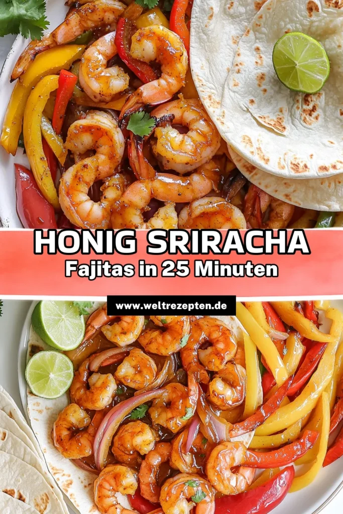 Entdecke, wie du mit diesem Blech-Plan für Honig Sriracha Garnelen Fajitas ein köstliches, einfaches Gericht zaubern kannst! Perfekt für eine schnelle Mahlzeit, bringt diese Rezeptidee die perfekte Balance aus Süße und Schärfe auf den Tisch. In nur 25 Minuten bereit, wirst du und deine Gäste begeistert sein. Klicke jetzt, um die Schritt-für-Schritt-Anleitung und Tipps zu entdecken! #Garnelen #Fajitas #HonigSriracha #schnelleRezepte