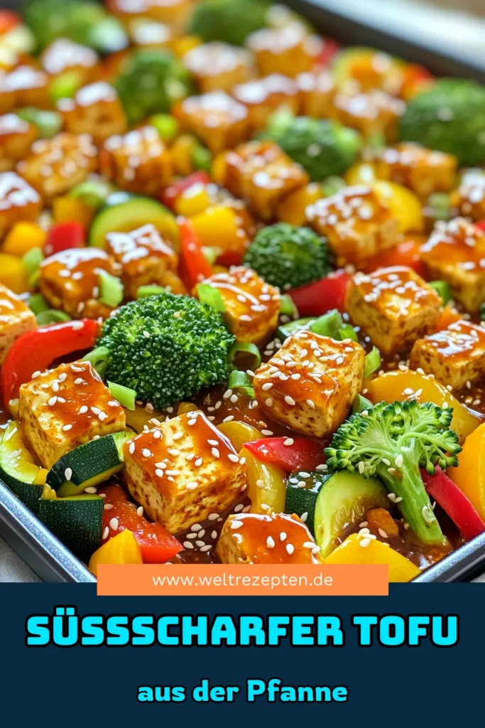 Entdecke das köstliche Rezept für Blattpfanne mit süßscharfem Tofu und Gemüse! Diese gesunde und aromatische Kombination aus Tofu, buntem Gemüse und einer würzigen Marinade bringt Vielfalt auf deinen Tisch. Ideal für ein schnelles Abendessen. Klicke durch und kreiere dieses leckere Gericht in nur 45 Minuten! Probiere es aus und verwandle deine nächste Mahlzeit! #TofuRezept #Gemüsepfanne #GesundeErnährung #VegetarischKochen