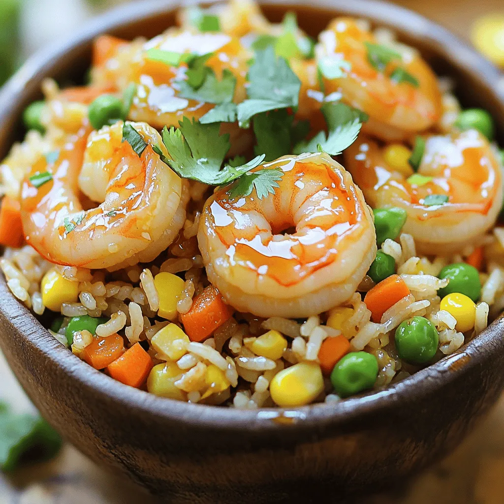 - 450 g Garnelen, geschält und entdarmt - 2 Tassen gekochter Jasminreis (am besten vom Vortag) - 3 Esslöffel Honig Die Garnelen sind die Hauptzutat. Sie bringen den süßen und herzhaften Geschmack. Jasminreis sorgt für die perfekte Basis. Er hat einen tollen Duft und eine feine Textur. Honig gibt dem Gericht die süße Note. Diese Mischung macht den Bratreis besonders lecker. - 3 Zehen Knoblauch, fein gehackt - 2 Esslöffel Sojasauce - 1 Esslöffel Sesamöl Knoblauch sorgt für einen tollen Geschmack. Er ist die Seele des Gerichts. Sojasauce bringt Umami und Tiefe. Sesamöl gibt einen nussigen Geschmack. Diese Zutaten machen die Garnelen noch besser und würziger. - 2 Frühlingszwiebeln, in Ringe geschnitten - 1 Tasse gemischtes Gemüse (Erbsen, Karotten, Mais) - 2 große Eier, verquirlt Frühlingszwiebeln bringen Frische und Farbe. Das gemischte Gemüse fügt Knusprigkeit hinzu. Eier geben dem Gericht eine cremige Textur. Diese Beilagen machen den Bratreis bunt und nahrhaft. Gemeinsam ergeben alle Zutaten eine köstliche Mahlzeit. Zuerst erhitzt du in einer großen Pfanne das Sesamöl bei mittlerer Hitze. Füge dann die fein gehackten Knoblauchzehen hinzu. Brate sie für etwa 30 Sekunden. Achte darauf, dass der Knoblauch nicht braun wird. Jetzt kommen die Garnelen in die Pfanne. Koche sie für 3 bis 4 Minuten. Sie sind fertig, wenn sie rosa und opak sind. Gieße den Honig und die Sojasauce über die Garnelen. Rühre gut um, damit sie gleichmäßig bedeckt sind. Nimm die Garnelen aus der Pfanne und stelle sie beiseite. Im selben Wok kommt jetzt das gemischte Gemüse. Brate es für 2 bis 3 Minuten. Es sollte durchgewärmt, aber knackig bleiben. Schiebe das Gemüse dann an eine Seite der Pfanne. Gieße die verquirlten Eier auf die andere Seite. Rühre die Eier, bis sie ganz gar sind. Mische sie dann mit dem Gemüse. Jetzt gibst du den gekochten Jasminreis in die Pfanne. Achte darauf, Klumpen zu lösen. Rühre alles gut um, damit der Reis gleichmäßig mit dem Gemüse und den Eiern vermischt wird. Die Honig-Knoblauch-Garnelen kommen nun zurück in die Pfanne. Mische alle Zutaten sorgfältig. Würze nach Geschmack mit Salz und Pfeffer. Kurz vor dem Servieren rühre die geschnittenen Frühlingszwiebeln unter. Jasminreis passt perfekt zu diesem Gericht. Er hat einen leicht blumigen Duft und eine weiche Textur. Wenn du keinen Jasminreis hast, kannst du auch Basmati verwenden. Achte darauf, dass der Reis gut gekocht und am besten vom Vortag ist. So bindet der Reis die Aromen besser und wird nicht matschig. Die Garnelen garst du bei mittelhoher Hitze. Das sorgt dafür, dass sie zart und saftig bleiben. Gar sie nur 3-4 Minuten, bis sie rosa und opak sind. Überwache die Temperatur gut, damit sie nicht zu trocken werden. Das ist der Schlüssel zu perfekten Garnelen! Serviere den Honig Knoblauch Garnelen Bratreis in schönen Schalen. Garniere ihn mit frischem Koriander und geschnittenen Frühlingszwiebeln. Das sieht nicht nur toll aus, sondern gibt auch einen frischen Geschmack. Du kannst Limettenviertel dazu reichen. Der spritzige Geschmack der Limette passt wunderbar zu den süßen Garnelen. {{image_4}} Für eine vegetarische Variante kannst du die Garnelen einfach durch Tofu ersetzen. Tofu hat eine tolle Textur und nimmt die Aromen gut auf. Du kannst auch die Eier weglassen oder durch pflanzliche Alternativen ersetzen. Kichererbsen sind eine gute Wahl. Sie sind proteinreich und passen gut zum Gericht. Wenn du es schärfer magst, füge etwas Chili hinzu. Frische Chilis oder Chiliflocken geben dem Gericht einen schönen Kick. Du kannst auch andere Gewürze wie Ingwer oder Paprika ausprobieren. Diese bringen neue Aromen in deinen Bratreis und machen ihn interessanter. Füge Nüsse wie Cashews oder Mandeln hinzu. Sie bringen einen knackigen Biss und einen nussigen Geschmack. Auch mehr Gemüse wie Brokkoli oder Paprika sind tolle Ergänzungen. Sie machen das Gericht bunter und gesünder. So kannst du deinen Honig Knoblauch Garnelen Bratreis ganz nach deinem Geschmack anpassen. Du kannst gekochten Reis im Kühlschrank oder Gefrierschrank aufbewahren. Im Kühlschrank bleibt der Reis etwa 3 bis 5 Tage frisch. Achte darauf, ihn in einem luftdichten Behälter zu lagern. Wenn du den Reis länger aufbewahren möchtest, friere ihn ein. Im Gefrierschrank hält sich der Reis bis zu 3 Monate. Um die Frische zu maximieren, lagere den Reis schnell nach dem Kochen. Lasse ihn nicht lange bei Raumtemperatur stehen. Kühle ihn zügig ab, bevor du ihn in den Kühlschrank oder Gefrierschrank legst. Der Reis sollte keinen unangenehmen Geruch haben. Wenn er seltsam riecht oder aussieht, wirf ihn weg. Die beste Methode zum Wiedererhitzen von gebratenem Reis ist die Pfanne. Erhitze etwas Öl bei mittlerer Hitze. Füge den Reis hinzu und brate ihn einige Minuten. So wird der Reis gleichmäßig warm und bleibt locker. Du kannst auch einen Mikrowellenbehälter verwenden. Decke ihn mit einem feuchten Tuch ab und erwärme ihn in kurzen Intervallen. So bleibt der Reis saftig. Du kannst den gebratenen Reis im Kühlschrank bis zu drei Tage aufbewahren. Stelle sicher, dass er in einem luftdichten Behälter ist. Wenn du ihn für längere Zeit aufbewahren möchtest, lege ihn in den Gefrierschrank. Dort bleibt er bis zu drei Monate frisch. Achte darauf, ihn in Portionen zu verpacken, damit du nur das herausnimmst, was du brauchst. Ja, du kannst frischen Reis verwenden, aber es gibt einige Tipps. Koche den Reis zuerst, lass ihn dann abkühlen. Frischer Reis kann zu klebrig sein. Ein Trick ist, ihn etwas trocknen zu lassen. So wird der Reis lockerer und besser für das Braten. Es gibt viele leckere Beilagen, die gut zu Honig Knoblauch Garnelen Bratreis passen. Probiere einen frischen Salat mit Gurken und Karotten. Auch gedämpftes Gemüse wie Brokkoli oder grüne Bohnen sind gut. Für einen besonderen Kick kannst du Limettenviertel dazu servieren. Zusammengefasst haben wir die wichtigsten Zutaten und Schritte zur Zubereitung von gebratenem Reis mit Garnelen behandelt. Wir haben Hauptzutaten wie Garnelen und Jasminreis besprochen sowie Tipps zur perfekten Zubereitung geteilt. Variationen machen das Gericht vielseitig und beliebt. Achte auf die Lagerung und Aufwärmmethoden, um Frische zu bewahren. Mit diesen Kenntnissen wird jedes Gericht ein Erfolg. Nutze die Steigerung des Geschmackserlebnisses und erfreue dich an deinem Kochprozess.