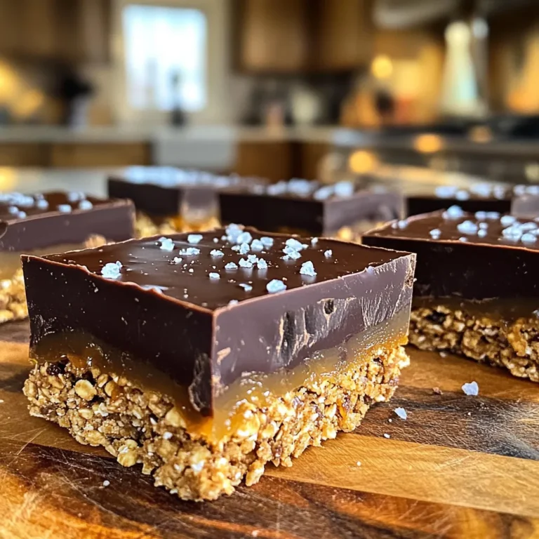 Für diese leckeren Riegel benötigst du: - 2 Tassen zarte Haferflocken - 1 Tasse Medjool-Datteln, entsteint und grob gehackt - 1/2 Tasse Mandelbutter (oder Erdnussbutter) - 1/3 Tasse Ahornsirup - 1/2 Teelöffel Vanilleextrakt - 1/4 Teelöffel Salz - 1/2 Tasse dunkle Schokoladenstückchen (vegan, wenn gewünscht) - 1/4 Tasse Kokoscreme (optional, für cremigere Konsistenz) - Meersalzflocken zum Garnieren Diese Zutaten sorgen für den tollen Geschmack. Die Mischung aus Datteln und Haferflocken gibt dir eine süße und nahrhafte Basis. Die Schokolade und das Meersalz machen die Riegel besonders lecker. Wenn du vegane Riegel machen möchtest, ersetze die folgenden Zutaten: - Verwende dunkle Schokoladenstückchen, die vegan sind. - Nutze Erdnussbutter anstelle von Mandelbutter, wenn gewünscht. - Kokoscreme ist optional, aber sie macht die Riegel cremiger. Alle diese Optionen sind einfach und lecker. So kannst du die Riegel an deine Vorlieben anpassen. Wähle hochwertige Zutaten, um das Beste aus deinen Riegeln herauszuholen: - Haferflocken: Nimm zarte Haferflocken für die beste Textur. - Datteln: Medjool-Datteln sind süßer und weicher als andere Sorten. - Nussbutter: Wähle eine natürliche Nussbutter ohne Zusatzstoffe. - Ahornsirup: Nutze echten Ahornsirup für den besten Geschmack. - Schokolade: Achte darauf, dass die Schokolade einen hohen Kakaoanteil hat. Diese Tipps helfen dir, die besten Riegel zuzubereiten. Du wirst den Unterschied schmecken! Um die Hafermischung zu machen, nimm eine Küchenmaschine. Gib die Haferflocken, die Medjool-Datteln, die Mandelbutter, den Ahornsirup, den Vanilleextrakt und das Salz hinein. Pulsieren bis alles gut vermischt ist. Die Mischung sollte klebrig, aber noch etwas grob sein. Lege eine 20x20 cm große Backform mit Backpapier aus. Lass Überstände, um die Riegel später herauszunehmen. Drücke die Hafermischung gleichmäßig in die Form. Achte darauf, dass sie fest gepresst ist, damit die Riegel nicht bröckeln. Nehme eine hitzebeständige Schüssel. Füge die dunklen Schokoladenstückchen und die Kokoscreme (wenn verwendet) hinzu. Erhitze die Mischung in der Mikrowelle. Mache das in 30-Sekunden-Intervallen. Rühre zwischen den Intervallen um. Wenn alles geschmolzen und cremig ist, gieße die Schokolade gleichmäßig über die Haferbasis. Benutze einen Spatel, um die Schokolade gut zu verteilen. Streue die Meersalzflocken gleichmäßig darüber, um den gesalzenen Karamellgeschmack zu betonen. Stelle die Form in den Kühlschrank und lasse sie dort für mindestens eine Stunde. Das hilft, die Riegel fest werden zu lassen. Nach dem Kühlen nimm die Form heraus. Verwende die Überstände des Backpapiers, um die Riegel herauszuheben. Schneide sie in Quadrate oder Riegel. Jetzt sind deine gesalzenen Karamell-Schokoladen-Haferriegel bereit zum Genießen! Ein häufiger Fehler ist, die Mischung nicht gut genug zu drücken. Wenn du die Hafermischung nicht fest drückst, zerbricht der Riegel leicht. Achte darauf, dass du die Mischung gleichmäßig in die Form drückst. Ein weiterer Fehler ist das Überhitzen der Schokolade. Schmelze die Schokoladenstückchen in kurzen Intervallen. So bleibt die Schokolade cremig und klumpfrei. Du kannst die Süße nach deinem Geschmack anpassen. Wenn du es süßer magst, füge mehr Datteln oder Ahornsirup hinzu. Für einen stärkeren Karamellgeschmack, probiere Karamellsirup. Ersetze die Mandelbutter durch Erdnussbutter für einen anderen Geschmack. Du kannst auch Nüsse oder Trockenfrüchte hinzufügen, um die Riegel interessanter zu machen. Die Präsentation macht einen großen Unterschied. Schneide die Riegel in gleichmäßige Stücke. Lege sie auf einen hübschen Teller oder in eine Box. Streue etwas Meersalz auf die Riegel, um den Geschmack zu verstärken. Du kannst sie auch mit Schokoladensauce oder frischen Früchten garnieren. So sehen die Riegel nicht nur gut aus, sondern schmecken auch noch besser. {{image_4}} Du kannst die Riegel nach deinem Geschmack anpassen. Füge Nüsse wie Mandeln oder Walnüsse hinzu. Getrocknete Früchte, wie Cranberries oder Aprikosen, geben einen fruchtigen Kick. Du kannst auch Kakaonibs für mehr Schokoladengeschmack verwenden. Ein wenig Zimt oder Muskatnuss bringt Wärme und Tiefe. Die Haferflocken sind von Natur aus glutenfrei, wenn du die richtige Marke wählst. Achte darauf, dass die Haferflocken als glutenfrei gekennzeichnet sind. So vermeidest du Kreuzkontamination. Verwende Erdnussbutter oder Mandelbutter, die ebenfalls glutenfrei sind. So bleibt das Rezept sicher für alle. Wenn du Allergien hast, gibt es viele Alternativen. Verwende Sonnenblumenkernbutter anstelle von Nussbutter. Achte darauf, dass du auch die Schokoladenstückchen überprüfst. Es gibt viele allergenfreie Optionen. Wenn du auf Datteln allergisch bist, probiere Feigen oder Bananen. Diese Alternativen halten die Riegel lecker und für alle sicher. Bewahre die gesalzenen Karamell-Schokoladen-Haferriegel in einem luftdichten Behälter im Kühlschrank auf. So bleiben sie frisch und lecker. Der Kühlschrank hilft, die Riegel fest und schmackhaft zu halten. Du solltest sie innerhalb von fünf bis sieben Tagen verzehren. Wenn du sie länger aufbewahren möchtest, sind die nächsten Punkte wichtig. Die Riegel halten sich gut, wenn du sie richtig lagerst. Im Kühlschrank bleiben sie etwa eine Woche frisch. Achte darauf, dass sie gut verpackt sind, damit sie nicht austrocknen. Bei Raumtemperatur sind sie nur zwei bis drei Tage haltbar. Die Schokolade kann schmelzen und die Riegel verlieren ihre Form. Wenn du die Riegel länger aufbewahren willst, kannst du sie einfrieren. Schneide die Riegel in Portionen und lege sie in einen gefriergeeigneten Beutel. Achte darauf, die Luft herauszudrücken. So bleiben sie bis zu drei Monate frisch. Zum Auftauen lege die Riegel einfach für ein paar Stunden in den Kühlschrank. So bleiben sie lecker und schmackhaft. Die Riegel bleiben bis zu einer Woche frisch. Bewahre sie in einem luftdichten Behälter im Kühlschrank auf. So bleibt der Geschmack und die Konsistenz gut. Wenn du die Riegel länger aufbewahren möchtest, friere sie einfach ein. So halten sie bis zu drei Monate. Lass sie vor dem Essen einfach auftauen. Ja, du kannst die Zutaten leicht anpassen. Anstelle von Mandelbutter kannst du Erdnussbutter verwenden. Auch die Datteln können durch andere Trockenfrüchte wie Feigen ersetzt werden. Du kannst auch Honig anstelle von Ahornsirup nutzen, wenn du keinen veganen Ansatz verfolgst. Sei kreativ und passe die Riegel nach deinem Geschmack an! Um die Riegel fest zu bekommen, drücke die Hafermischung gut in die Form. Verwende deine Hände oder einen Spatel, um sie gleichmäßig zu verteilen. Wenn die Mischung gut gepresst ist, wird sie beim Kühlen fester. Lass die Riegel mindestens eine Stunde im Kühlschrank. So können sie die richtige Konsistenz erreichen. In diesem Blogbeitrag hast du alles über gesalzene Karamell-Schokoladen-Haferriegel erfahren. Wir haben die Hauptzutaten besprochen, inklusive vegane Optionen und Tipps zur Auswahl. Die Schritt-für-Schritt-Anleitung macht die Zubereitung einfach. Du hast auch gelernt, häufige Fehler zu vermeiden und Riegel zu variieren. Schließlich hast du nützliche Lagerungshinweise erhalten. Diese Riegel sind lecker, einfach und anpassbar. Experimentiere mit neuen Zutaten und genieße das Ergebnis. Viel Spaß beim Ausprobieren!