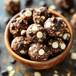 Für die No Bake Triple Chocolate Energy Bites brauche ich einige einfache, aber leckere Zutaten. Hier ist die Liste: - 1 Tasse Haferflocken - 1/2 Tasse Mandelbutter (oder Erdnussbutter) - 1/4 Tasse Honig oder Ahornsirup - 1/4 Tasse Kakaopulver - 1/4 Tasse Zartbitterschokoladenstückchen - 1/4 Tasse weiße Schokoladenstückchen - 1/4 Tasse Mini-Schokoladenstückchen - 1/2 Teelöffel Vanilleextrakt - Eine Prise Salz Diese Zutaten bringen viel Geschmack und Energie. Haferflocken sind gesund und sättigend. Mandelbutter gibt eine cremige Textur. Das Kakaopulver sorgt für den schokoladigen Geschmack. Die verschiedenen Schokoladenstückchen machen die Bites besonders lecker. Achte auf mögliche Allergene. Die Hauptallergene in diesem Rezept sind Nüsse und Gluten. Wenn du Nüsse vermeiden musst, kannst du Erdnussbutter durch Sonnenblumenbutter ersetzen. Für eine glutenfreie Option verwende glutenfreie Haferflocken. Außerdem kann Honig durch Agavendicksaft ersetzt werden, wenn du vegan bleiben möchtest. Diese Energiebissen sind nicht nur lecker, sondern auch nahrhaft. Sie enthalten gesunde Fette aus der Mandelbutter und Ballaststoffe aus den Haferflocken. Jede Portion hat: - Kalorien: etwa 120 - Fett: 7g - Kohlenhydrate: 12g - Protein: 3g Diese Werte können je nach verwendeten Zutaten variieren. Diese Bites sind perfekt als Snack vor oder nach dem Training. Sie geben dir den nötigen Energieschub, ohne zu schwer im Magen zu liegen. Zuerst nehmen Sie eine große Rührschüssel. Geben Sie eine Tasse Haferflocken hinein. Fügen Sie 1/4 Tasse Kakaopulver und eine Prise Salz hinzu. Rühren Sie die Zutaten gut um. Achten Sie darauf, dass alles gleichmäßig verteilt ist. Diese Basis gibt den Bissen eine tolle Textur. In einer separaten Schüssel mischen Sie 1/2 Tasse Mandelbutter und 1/4 Tasse Honig. Wenn Sie möchten, nutzen Sie auch Ahornsirup. Rühren Sie, bis die Masse glatt ist. Diese Mischung gibt den Energiebissen ihre Süße und Cremigkeit. Es ist wichtig, dass keine Klumpen verbleiben. Gießen Sie die Mandelbutter-Mischung in die Schüssel mit den trockenen Zutaten. Fügen Sie 1/2 Teelöffel Vanilleextrakt hinzu. Rühren Sie alles gründlich zusammen. Danach kommen die Schokoladenstückchen. Sie brauchen 1/4 Tasse Zartbitterschokoladenstückchen, 1/4 Tasse weiße Schokoladenstückchen und 1/4 Tasse Mini-Schokoladenstückchen. Heben Sie die Schokoladenstückchen vorsichtig unter die Mischung. Nehmen Sie nun kleine Portionen (ca. 1 Esslöffel) und formen Sie Kugeln. Legen Sie diese auf ein mit Backpapier ausgelegtes Backblech. Kühlen Sie die Bissen für 30 Minuten, damit sie fest werden. Genießen Sie diese leckeren Snacks! Um die besten Energiebissen zu machen, folge diesen Tipps: - Verwende frische Zutaten: Frische Zutaten sorgen für den besten Geschmack. - Messe die Zutaten genau ab: Genaues Messen hilft, die richtige Konsistenz zu erreichen. - Kühle die Mischung gut: Die Kühlung hilft, die Bissen fest zu machen. - Probier verschiedene Schokoladensorten: Dunkle, weiße und Milchschokolade bieten neuen Geschmack. Achte auf diese häufigen Fehler, um die Energiebissen perfekt zu machen: - Zutaten nicht gut vermischen: Eine ungleichmäßige Mischung führt zu schlechten Bissen. - Zu viel Flüssigkeit hinzufügen: Zu viel Flüssigkeit macht die Mischung klebrig und schwer formbar. - Nicht genug kühlen: Wenn du die Bissen nicht lange genug kühlst, zerfallen sie beim Essen. - Die Kugeln zu groß formen: Kleinere Kugeln sind einfacher zu essen und besser portioniert. So bleiben deine Energiebissen frisch: - Luftdichter Behälter: Bewahre sie in einem luftdichten Behälter auf. - Im Kühlschrank lagern: Kühle die Bissen, damit sie frisch bleiben. - Bis zu einer Woche haltbar: So bleiben die Bissen für bis zu einer Woche lecker. - Einfrieren für längere Haltbarkeit: Du kannst die Bissen auch einfrieren, wenn du sie länger aufbewahren möchtest. {{image_4}} Die Basis für die Energiebissen sind Haferflocken und Nüsse. Wenn du Nüsse nicht magst oder allergisch bist, gibt es viele Alternativen. Du kannst Sonnenblumenkerne oder Kürbiskerne verwenden. Diese Samen geben eine ähnliche Textur und sind nahrhaft. Auch Kokosraspel sind eine gute Wahl. Sie bringen einen süßen Geschmack und ergänzen die Schokolade gut. Schokolade ist der Star in diesen Bissen. Du kannst die Zartbitterschokolade durch Vollmilchschokolade ersetzen, wenn du es süßer magst. Weiße Schokolade bringt eine cremige Note. Probiere auch dunkle Schokolade für einen intensiveren Geschmack. Misch die Schokoladensorten, um neue Aromen zu entdecken. Du wirst überrascht sein, wie gut sie zusammenpassen. Sei kreativ und füge andere Zutaten hinzu. Trockenfrüchte wie Cranberries oder Rosinen sind lecker. Sie bringen eine fruchtige Süße. Auch Chiasamen oder Leinsamen erhöhen den Nährwert. Wenn du es würzig magst, probiere Zimt oder Muskatnuss. Diese Gewürze geben den Bissen einen besonderen Kick. Du kannst auch einen Esslöffel Erdnussbutter hinzufügen, um mehr Geschmack und Protein zu bekommen. Die No Bake Triple Chocolate Energy Bites sind einfach zu lagern. Bewahre sie in einem luftdichten Behälter auf. So bleiben sie frisch und lecker. Achte darauf, dass der Behälter gut verschlossen ist. Dadurch trocknen die Bissen nicht aus. Stelle den Behälter immer in den Kühlschrank. So bleibt die perfekte Konsistenz erhalten und sie sind sofort bereit zum Genießen. Die Energiebissen halten sich bis zu einer Woche im Kühlschrank. Wenn du sie länger aufbewahren möchtest, kannst du sie auch einfrieren. Friere sie in einem luftdichten Behälter oder in Gefrierbeuteln ein. So bleiben sie bis zu drei Monate frisch. Bei Bedarf nimmst du einfach die gewünschte Menge heraus und lässt sie im Kühlschrank auftauen. Häufige Fragen zur Lagerung: - Kann ich sie auch bei Raumtemperatur lagern? Es ist besser, sie kühl zu halten. Bei Raumtemperatur können sie weich werden und ihre Form verlieren. - Muss ich sie vor dem Essen aufwärmen? Nein, die Bissen sind sofort genussbereit. Kalt sind sie besonders erfrischend. Wenn du die Energiebissen mitnehmen möchtest, packe sie in einen stabilen Behälter. Wähle einen luftdichten Behälter, um Frische zu sichern. Du kannst auch kleine Portionen in Frischhaltefolie einwickeln. So hast du immer einen Snack zur Hand. Achte darauf, dass die Bissen nicht zu warmen Orten ausgesetzt werden. Hitze kann die Konsistenz beeinträchtigen. Du kannst die Energiebissen leicht anpassen. Hier sind einige Ideen: - Nüsse: Füge gehackte Nüsse wie Mandeln oder Walnüsse hinzu. - Trockenfrüchte: Rosinen, Cranberries oder Datteln bringen Süße und Textur. - Gewürze: Zimt oder Muskatnuss verleihen einen besonderen Geschmack. - Protein: Mische Proteinpulver für einen extra Energiekick. Experimentiere mit verschiedenen Zutaten und finde deine Lieblingskombination! Ja, du kannst die Energiebissen nur mit Haferflocken machen. Sie sind die Basis und geben Struktur. Verwende einfach mehr Haferflocken und weniger von den anderen Zutaten. Achte darauf, dass du die Mischung gut zusammenfügst. Es kann etwas mehr Flüssigkeit brauchen, um alles zu verbinden. Ja, du kannst die Mandelbutter ersetzen. Erdnussbutter ist eine beliebte Wahl. Sie hat einen ähnlichen Geschmack und macht die Bissen cremig. Auch Sonnenblumenbutter funktioniert gut für Nussallergiker. Wähle eine Variante, die dir schmeckt und die gut zu den Schokoladenstückchen passt. No Bake Triple Chocolate Energy Bites sind einfach und lecker. Wir haben die Hauptzutaten und Nährstoffe besprochen. Die Schritt-für-Schritt-Anleitung zeigt, wie man sie selbst macht. Mit tollen Tipps und Tricks kannst du perfekte Energiebissen kreieren. Variiere sie ganz nach deinem Geschmack mit verschiedenen Zutaten. Denke an die richtigen Lageroptionen für die Frische. Probiere sie aus und finde deine Lieblingsversion. Du wirst bald nicht mehr ohne sie sein wollen!