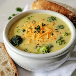 - 4 Tassen frische Brokkoli-Röschen - 1 Tasse Karotten, gewürfelt - 1 mittelgroße Zwiebel, gehackt - 3 Knoblauchzehen, fein gehackt Die Hauptzutaten machen die Suppe nahrhaft und gesund. Der Brokkoli bringt Vitamine, während die Karotten Süße hinzufügen. Zwiebeln und Knoblauch geben einen tollen Geschmack. Du kannst frisches Gemüse verwenden, um den besten Geschmack zu erzielen. - 4 Tassen Gemüsebrühe - 1 Tasse Schlagsahne - 2 Tassen scharfer Cheddar-Käse, gerieben Die Brühe ist die Basis der Suppe. Sie gibt Geschmack und Tiefe. Die Schlagsahne macht die Suppe cremig. Der Käse sorgt dafür, dass die Suppe reichhaltig schmeckt. Du kannst den Käse nach Vorliebe wählen, aber scharfer Cheddar bringt einen tollen Kick. - 1/4 Teelöffel Muskatnuss - 2 Esslöffel Olivenöl Die Muskatnuss ist optional, aber sie fügt einen warmen Geschmack hinzu. Olivenöl hilft, das Gemüse beim Anbraten zu braten. Wenn du es magst, kannst du die Muskatnuss für einen besonderen Twist verwenden. Erhitze das Olivenöl in einem großen Topf. Füge die gehackte Zwiebel hinzu. Brate sie an, bis sie glasig ist. Das dauert etwa fünf Minuten. Gib dann den fein gehackten Knoblauch dazu. Koche ihn für eine weitere Minute. So wird der Knoblauch aromatisch. Nimm den Slow Cooker und gebe alle vorbereiteten Zutaten hinein. Das sind die angedünstete Zwiebel, der Knoblauch, die Brokkoli-Röschen, die gewürfelten Karotten und die Gemüsebrühe. Füge auch Salz, Pfeffer und Knoblauchpulver hinzu. Wenn du magst, kannst du auch etwas Muskatnuss verwenden. Decke den Slow Cooker ab und stelle ihn auf niedrige Hitze. Koche die Suppe für vier bis fünf Stunden. So werden der Brokkoli und die Karotten zart. Wenn die Zeit um ist, püriere die Suppe. Du kannst einen Stabmixer verwenden. Alternativ kannst du die Suppe in einem normalen Mixer pürieren. Denk daran, sie in Chargen zu machen. Jetzt ist es Zeit für die cremige Note! Rühre die Schlagsahne und den geriebenen Cheddar-Käse ein. Mische alles gut, bis der Käse schmilzt. Das dauert etwa 15 bis 20 Minuten bei niedriger Hitze. Achte darauf, den Deckel geschlossen zu lassen. Probiere die Suppe, wenn alles gut vermischt ist. Jetzt kannst du die Würze anpassen. Füge nach Geschmack mehr Salz, Pfeffer oder Käse hinzu. So wird die Suppe genau nach deinem Geschmack. Sobald die Suppe fertig ist, schöpfe sie in Schalen. Garniere jede Schale nach Wunsch. Du kannst extra Käse oder frisch gemahlenen Pfeffer verwenden. Ein Spritzer Petersilie macht die Suppe noch schöner. Um die beste Cremigkeit zu erreichen, benutze immer hochwertige Schlagsahne und Käse. Die Schlagsahne macht die Suppe reichhaltig und glatt. Wähle einen scharfen Cheddar-Käse, um den Geschmack zu intensivieren. Der Käse schmilzt gut und sorgt für einen tollen Käsegeschmack. Beide Zutaten sind wichtig, um das perfekte, cremige Mundgefühl zu schaffen. Ein Stabmixer ist mein bester Freund beim Pürieren von Suppen. Er ist einfach zu bedienen und reinigt sich leicht. Du kannst die Suppe direkt im Slow Cooker pürieren, ohne sie umfüllen zu müssen. Halte den Mixer immer am Boden der Schüssel, um Spritzer zu vermeiden. Püriere die Suppe nach deinem Wunsch: ganz glatt oder mit etwas Textur. Gutes Zeitmanagement macht das Kochen viel einfacher. Du kannst die Zutaten am Vorabend vorbereiten. Schneide das Gemüse und lagere es im Kühlschrank. So sparst du Zeit am Kochtag. Achte darauf, die Brühe und Gewürze rechtzeitig hinzuzufügen. Dadurch kann sich der Geschmack gut entfalten, bevor die Schlagsahne und der Käse dazu kommen. {{image_4}} Du kannst diese Suppe nach deinem Geschmack anpassen. Füge zum Beispiel Blumenkohl oder Spinat hinzu. Diese Gemüse bringen neue Aromen und Farben in die Suppe. Blumenkohl hat einen milden Geschmack, der gut zu Brokkoli passt. Spinat fügt eine frische Note hinzu und erhöht die Nährstoffe. Du kannst die Menge nach Belieben erhöhen oder verringern. Experimentiere mit verschiedenen Käsesorten wie Gouda oder Mozzarella. Gouda hat einen reichen, cremigen Geschmack, der die Suppe noch besser macht. Mozzarella schmilzt schön und sorgt für eine zarte Konsistenz. Du kannst auch eine Mischung dieser Käsesorten verwenden. Das gibt der Suppe mehr Tiefe und macht sie noch schmackhafter. Wenn du eine vegane Version möchtest, verwende pflanzliche Sahne und Käse. Es gibt viele leckere vegane Käsesorten auf dem Markt. Diese Produkte schmelzen gut und bieten einen ähnlichen Geschmack wie Milchprodukte. Pflanzliche Sahne sorgt für die nötige Cremigkeit. Achte darauf, dass alle anderen Zutaten ebenfalls vegan sind, um die Suppe ganz ohne tierische Produkte zu genießen. Bewahre die Suppe in einem luftdichten Behälter auf. Stelle sicher, dass sie vollständig abgekühlt ist. Du kannst die Suppe bis zu fünf Tage im Kühlschrank lagern. Achte darauf, dass der Behälter nicht zu voll ist, damit die Suppe atmen kann. So bleibt sie frisch und lecker. Du kannst die Suppe auch einfrieren. Verwende dafür einen gefrierfesten Behälter. Lass etwas Platz oben, da sich die Suppe beim Gefrieren ausdehnt. Die Suppe bleibt bis zu drei Monate im Gefrierfach gut. Beschrifte den Behälter mit Datum und Inhalt, um den Überblick zu behalten. Um die Suppe wieder aufzuwärmen, kannst du einen Topf oder die Mikrowelle nutzen. Erhitze die Suppe langsam auf mittlerer Hitze. Rühre sie oft um, damit sie gleichmäßig warm wird. Wenn die Suppe zu dick ist, füge etwas Gemüsebrühe oder Wasser hinzu. So bleibt die Textur schön cremig und lecker. Die Suppe hält sich gut im Kühlschrank. Du kannst sie dort bis zu fünf Tage lagern. Stelle sicher, dass du die Suppe in einem luftdichten Behälter aufbewahrst. Wenn du die Suppe länger aufbewahren möchtest, friere sie ein. So bleibt sie bis zu drei Monate frisch. Achte darauf, die Suppe in Portionen zu teilen, bevor du sie einfrierst. So ist das Auftauen einfacher. Ja, du kannst die Sahne weglassen. Die Suppe wird dann weniger cremig. Du kannst stattdessen pflanzliche Milch oder eine Mischung aus Brühe und Mehl verwenden. Das gibt auch eine gewisse Cremigkeit. Eine andere Option ist, mehr Käse hinzuzufügen. Dadurch wird die Suppe reichhaltiger, auch ohne Sahne. Die Suppe ist glutenfrei, solange du glutenfreie Gemüsebrühe verwendest. Überprüfe die Verpackung sorgfältig. Alle anderen Zutaten sind ebenfalls glutenfrei. Diese Suppe ist also eine gute Wahl für Menschen mit Glutenunverträglichkeit. Wenn du dir unsicher bist, wähle glutenfreie Produkte. Diese leckere Brokkoli-Käse-Suppe ist einfach zuzubereiten. Wir haben frische Zutaten, Gewürze und Schritt-für-Schritt-Anleitungen kombiniert. Auch Tipps zur perfekten Cremigkeit sind wichtig. Variationen wie zusätzliche Gemüse und verschiedene Käsesorten machen das Rezept spannend. Du kannst die Suppe im Kühlschrank oder Gefrierfach lagern und sie später genießen. Teste dieses Rezept und genieße die Vielfalt und den Geschmack. Kochen macht Spaß, und diese Suppe bringt Wärme in dein Zuhause.