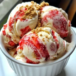 Für dieses leckere Eis brauchen Sie: - 2 Tassen frische Erdbeeren, geputzt und in Scheiben geschnitten - 1/2 Tasse Zucker, aufgeteilt - 225 g Frischkäse, weich - 240 ml Schlagsahne - 240 ml Vollmilch - 1 Teelöffel Vanilleextrakt - 1 Esslöffel Zitronensaft - Eine Prise Salz - 1/2 Tasse zerbröselte Graham-Cracker Diese Zutaten schaffen die perfekte Grundlage für einen cremigen und fruchtigen Geschmack. Wenn Sie nach Alternativen suchen, gibt es einige einfache Optionen: - Verwenden Sie Mandelmilch oder Kokosmilch für eine laktosefreie Version. - Ersetzen Sie Zucker durch Honig oder Agavensirup, wenn Sie weniger raffinierten Zucker möchten. - Für eine veganere Variante nutzen Sie pflanzlichen Frischkäse und Kokoscreme. Diese Alternativen helfen, das Eis für verschiedene Diäten geeignet zu machen. Die Auswahl der richtigen Zutaten ist entscheidend. Hier sind einige Tipps: - Wählen Sie reife, süße Erdbeeren, um den besten Geschmack zu erzielen. - Achten Sie darauf, dass der Frischkäse gut gekühlt ist. So wird die Masse schön cremig. - Kaufen Sie frische Sahne mit einem hohen Fettgehalt. Das sorgt für eine reichhaltige Textur. Mit diesen Tipps garantieren Sie, dass Ihr Erdbeer-Käsekuchen-Eiscreme ein echter Hit wird! Zuerst bereiten wir die Erdbeeren vor. Nehmen Sie 2 Tassen frische Erdbeeren. Schneiden Sie sie in Scheiben. Geben Sie die Erdbeeren in eine Schüssel. Fügen Sie 1/4 Tasse Zucker hinzu. Mischen Sie die Erdbeeren vorsichtig. Lassen Sie sie 30 Minuten ruhen. So geben die Erdbeeren ihren Saft ab. Dies macht das Eis süßer und fruchtiger. Nun kommen wir zur Käsekuchenmasse. Nehmen Sie 225 g weichen Frischkäse. Schlagen Sie ihn mit der restlichen 1/4 Tasse Zucker. Mischen Sie, bis die Masse glatt ist. Fügen Sie dann 240 ml Schlagsahne und 240 ml Vollmilch hinzu. Rühren Sie alles gut um. Dann geben Sie 1 Teelöffel Vanilleextrakt, 1 Esslöffel Zitronensaft und eine Prise Salz dazu. Diese Aromen machen das Eis besonders lecker. Jetzt ist es Zeit, das Eis zu kühlen. Geben Sie die Mischung in den Kühlschrank. Lassen Sie sie mindestens 2 Stunden abkühlen. Das verbessert den Geschmack. Danach gießen Sie die Mischung in die Eismaschine. Rühren Sie sie laut Anleitung für 20-25 Minuten. Fügen Sie dann 1/2 Tasse zerbröselte Graham-Cracker hinzu. Diese geben einen tollen Crunch. Übertragen Sie das Eis in einen luftdichten Behälter. Frieren Sie es mindestens 4 Stunden ein, bis es fest ist. Um eine cremige Eiscreme zu bekommen, ist die Kühlung wichtig. Lass die Mischung mindestens zwei Stunden im Kühlschrank. So vermischst du die Zutaten gut und das Eis wird gleichmäßiger. Verwende eine gute Eismaschine, die die Mischung gut rührt. Das sorgt für Luftigkeit und eine tolle Textur. Ein häufiger Fehler ist, die Mischung nicht lange genug zu kühlen. Wenn sie warm in die Eismaschine kommt, wird das Eis nicht fest. Auch das Übermixen kann die Struktur ruinieren. Mische die Erdbeeren sanft unter die Käsekuchenmasse. So bleiben Stückchen erhalten und das Eis hat mehr Biss. Du kannst das Rezept leicht anpassen. Wenn du weniger Zucker magst, reduziere die Menge. Füge mehr Zitronensaft hinzu, um die Frische zu betonen. Du kannst auch andere Früchte verwenden, wie Himbeeren oder Blaubeeren. Sei kreativ und finde deinen perfekten Geschmack! {{image_4}} Du kannst deine Erdbeer-Käsekuchen-Eiscreme aufpeppen. Probiere, Schokoladenstückchen hinzuzufügen. Sie geben einen tollen Kontrast. Auch Nüsse sind eine gute Wahl. Geröstete Mandeln oder Walnüsse machen das Eis knuspriger. Magst du es fruchtiger? Füge noch andere Beeren hinzu, wie Himbeeren oder Blaubeeren. Wenn du gesünder leben möchtest, gibt es Alternativen. Verwende griechischen Joghurt statt Frischkäse. Das macht das Eis cremig und proteinreich. Du kannst auch Honig oder Agavensirup anstelle von Zucker nutzen. Das senkt den Zuckergehalt. Für eine kalorienärmere Option nimm fettarme Milch und Sahne. Toppings machen das Eis noch besser. Zerbröselte Graham-Cracker sind klassisch und lecker. Du kannst auch frische Erdbeeren oben drauf legen. Ein Spritzer Schokoladensauce bringt eine süße Note. Für einen besonderen Kick, probiere Minzblätter als Garnitur. Serviere das Eis in Waffeln oder hübschen Schalen. So sieht es nicht nur gut aus, sondern schmeckt auch besser! Um Erdbeer-Käsekuchen-Eiscreme richtig einzufrieren, verwenden Sie einen luftdichten Behälter. Dies hilft, Frostschäden zu vermeiden. Stellen Sie sicher, dass die Eiscreme fest eingepackt ist. Legen Sie ein Stück Frischhaltefolie direkt auf die Oberfläche des Eises. So bleibt die Textur schön und cremig. Eiscreme bleibt etwa 2 bis 3 Monate gut im Gefrierfach. Sie bleibt frisch, wenn Sie sie richtig lagern. Nach dieser Zeit kann der Geschmack nachlassen und die Konsistenz kann sich ändern. Es ist am besten, die Eiscreme schnell zu genießen, um den besten Geschmack zu erleben. Achten Sie auf einige Anzeichen, dass Ihr Eis nicht mehr gut ist. Wenn Sie Eis finden, das hart oder kristallin aussieht, ist es möglicherweise nicht mehr frisch. Ein unangenehmer Geruch oder eine seltsame Farbe sind ebenfalls Warnzeichen. Wenn Sie Zweifel haben, werfen Sie es lieber weg. Erdbeer-Käsekuchen-Eiscreme bleibt im Gefrierfach bis zu zwei Monate frisch. Achte darauf, es in einem luftdichten Behälter zu lagern. Dies verhindert, dass Luft eindringt und das Eis austrocknet. Vor dem Servieren kannst du das Eis einige Minuten bei Raumtemperatur stehen lassen, um es weicher zu machen. Ja, du kannst das Rezept ohne Eismaschine zubereiten! Gieße die Mischung in einen Behälter und stelle ihn ins Gefrierfach. Rühre alle 30 Minuten um, bis das Eis fest wird. Dies hilft, Eiskristalle zu vermeiden und sorgt für eine cremige Textur. Es benötigt etwas mehr Zeit, aber das Ergebnis ist ebenso lecker. Das Eis ist für Vegetarier geeignet, da es keine tierischen Produkte außer Milch und Käse enthält. Um eine vegane Version zu machen, kannst du pflanzliche Alternativen verwenden. Nutze vegane Frischkäse-Optionen, Kokoscreme oder Mandelmilch. Achte darauf, dass die Graham-Cracker vegan sind, um die Mischung anzupassen. Erdbeer-Käsekuchen-Eiscreme macht viel Spaß. Wir haben die besten Zutaten und Tipps behandelt. Die Anleitung zum Aufbereiten der Erdbeeren und der Käsekuchenmasse ist einfach. Wir haben auch Fehler besprochen, die man vermeiden sollte. Variationen helfen, das Eis nach deinem Geschmack zu ändern. Das richtige Einfrieren ist wichtig für die Haltbarkeit. Jetzt bist du bereit, dein eigenes Eis zu machen. Lass den Genuss beginnen!