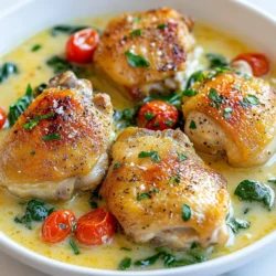 Für die Knoblauch Parmesan Hähnchen-Pfanne benötigst du folgende Hauptzutaten: - 4 Hähnchenschenkel ohne Knochen und Haut - 3 Esslöffel Olivenöl - 4 Knoblauchzehen, fein gehackt - 1 Tasse Schlagsahne - 1 Tasse frisch geriebener Parmesan - 2 Tassen frischer Spinat - 1 Tasse Kirschtomaten, halbiert Diese Gewürze und Kräuter verleihen dem Gericht Geschmack und Aroma: - 1 Teelöffel italienische Gewürzmischung - Salz nach Geschmack - Pfeffer nach Geschmack Diese Zutaten sorgen für eine perfekte Balance zwischen den Aromen. Der Knoblauch bringt einen tollen Geschmack, während die italienische Gewürzmischung die Geschmackstiefe erhöht. Um das Gericht schön zu präsentieren, kannst du folgende Garnierungen nutzen: - Frische Petersilie, gehackt Die frische Petersilie bringt Farbe und einen zusätzlichen Geschmacksschub. Sie macht das Gericht nicht nur lecker, sondern auch hübsch anzusehen. {{ingredient_image_2}} Zuerst erhitze ich 3 Esslöffel Olivenöl in einer großen Pfanne. Ich nehme 4 Hähnchenschenkel ohne Knochen und Haut. Diese würze ich großzügig mit Salz und Pfeffer. Dann lege ich die Hähnchenschenkel in die Pfanne. Ich brate sie etwa 5-7 Minuten auf jeder Seite. Das Hähnchen sollte goldbraun und durchgegart sein. Danach nehme ich das Hähnchen aus der Pfanne und stelle es zur Seite. Ich reduziere die Hitze auf mittlere Stufe. Jetzt füge ich 4 fein gehackte Knoblauchzehen in die Pfanne hinzu. Ich sautiere den Knoblauch für 1-2 Minuten. Er sollte aromatisch duften, aber nicht braun werden. Danach gieße ich 1 Tasse Schlagsahne in die Pfanne. Ich füge auch 1 Teelöffel italienische Gewürzmischung hinzu. Nun lasse ich alles bei schwacher Hitze sanft köcheln. Ich rühre gelegentlich um, damit die Sauce nicht anbrennt. Während die Sauce köchelt, füge ich nach und nach 1 Tasse frisch geriebenen Parmesan hinzu. Ich benutze einen Schneebesen, um die Sauce glatt und cremig zu rühren. Dann gebe ich 2 Tassen frischen Spinat und 1 Tasse halbierte Kirschtomaten in die Pfanne. Ich rühre um, bis der Spinat verwelkt und die Tomaten weich sind. Jetzt lege ich die Hähnchenschenkel zurück in die Pfanne. Ich lasse alles für etwa 3-4 Minuten köcheln. Am Ende probiere ich die Sauce und passe die Würze an. Dann serviere ich das Gericht heiß und garniere es mit frischer, gehackter Petersilie. Um den Geschmack deiner Knoblauch Parmesan Hähnchen-Pfanne zu steigern, nutze frische Zutaten. Frischer Knoblauch bringt mehr Aroma. Auch frisch geriebener Parmesan hat einen intensiveren Geschmack. Füge einen Spritzer Zitronensaft hinzu, um die Aromen aufzuhellen. Ein Hauch von Paprika kann auch mehr Tiefe geben. Experimentiere mit anderen Kräutern wie Rosmarin oder Thymian für zusätzliche Frische. Die Sauce sollte cremig und glatt sein. Um dies zu erreichen, füge den Parmesan langsam hinzu. Rühre ständig, um Klumpen zu vermeiden. Wenn die Sauce zu dick wird, kannst du etwas mehr Sahne hinzufügen. Achte darauf, dass die Hitze niedrig ist, während du die Sauce zubereitest. So bleibt sie schön cremig und brennt nicht an. Das Hinzufügen von Spinat und Tomaten sorgt zudem für eine angenehme Textur. Ein häufiger Fehler ist, das Hähnchen zu überkochen. Achte darauf, es nicht zu lange in der Pfanne zu lassen. Überprüfe die Temperatur, um sicherzustellen, dass das Hähnchen durch ist, aber nicht trocken wird. Ein weiterer Fehler ist, die Sauce zu schnell zu erhitzen. Dies kann dazu führen, dass die Sahne gerinnt. Rühre die Sauce sanft und lasse sie langsam köcheln. Achte darauf, die Gewürze nach dem Kochen anzupassen. So erhältst du immer den besten Geschmack. Pro Tipps Hähnchen marinieren: Marinieren Sie die Hähnchenschenkel mindestens 30 Minuten vor dem Kochen, um den Geschmack zu intensivieren. Frischer Knoblauch: Verwenden Sie frischen Knoblauch für ein intensiveres Aroma. Vermeiden Sie Knoblauchpulver, da es den Geschmack verändern kann. Parmesan richtig hinzufügen: Fügen Sie den Parmesan nach und nach hinzu und rühren Sie konstant, um eine klumpenfreie, cremige Sauce zu erhalten. Gemüse frisch halten: Fügen Sie das Gemüse erst gegen Ende des Kochvorgangs hinzu, damit es knackig und frisch bleibt. {{image_4}} Um das Gericht gesünder zu machen, füge Gemüse hinzu. Du kannst Brokkoli oder Zucchini verwenden. Diese Gemüse bringen mehr Vitamine und Mineralien. Schneide sie in kleine Stücke und füge sie während der Kochzeit hinzu. So bleiben sie knackig und frisch. Spinat ist bereits im Rezept, aber du kannst auch Erbsen oder Paprika verwenden. Wenn du kein Hähnchen magst, probiere andere Proteine. Du kannst Pute oder Schweinefleisch verwenden. Diese Fleischsorten funktionieren gut mit der cremigen Sauce. Für eine vegetarische Option, nutze Tofu oder Seitan. Brate sie ähnlich wie das Hähnchen. So erhältst du ein leckeres und nahrhaftes Gericht. Jeder hat andere Vorlieben. Um die Sauce schärfer zu machen, füge rote Paprikaflocken hinzu. Wenn du es mild magst, lasse die Gewürze weg. Fang einfach klein an und taste dich an die Geschmäcker heran. Du kannst auch verschiedene Käsesorten verwenden, wie Feta oder Mozzarella. Diese variieren den Geschmack und die Textur. Bewahren Sie die Knoblauch Parmesan Hähnchen-Pfanne in einem luftdichten Behälter auf. Lassen Sie das Gericht nach dem Kochen auf Raumtemperatur abkühlen. Stellen Sie sicher, dass der Behälter gut verschlossen ist. So bleibt das Hähnchen frisch und lecker. Im Kühlschrank hält es sich bis zu drei Tage. Für längere Lagerung können Sie das Gericht einfrieren. Lassen Sie das Hähnchen vollständig abkühlen, bevor Sie es einfrieren. Packen Sie es in einen gefrierfesten Behälter oder verwenden Sie Gefrierbeutel. Achten Sie darauf, die Luft herauszudrücken. So bleibt die Qualität erhalten. Die Knoblauch Parmesan Hähnchen-Pfanne kann bis zu drei Monate eingefroren werden. Um die Hähnchen-Pfanne wieder aufzuwärmen, nutzen Sie eine Pfanne oder die Mikrowelle. In der Pfanne bei mittlerer Hitze aufwärmen. Fügen Sie einen Schuss Sahne hinzu, um die Sauce geschmeidig zu halten. In der Mikrowelle erhitzen Sie das Gericht in kurzen Intervallen. Decken Sie es ab, damit es nicht austrocknet. Genießen Sie das Gericht heiß für den besten Geschmack! Die Zubereitung dauert etwa 30 Minuten. Sie benötigen 10 Minuten für die Vorbereitung und 20 Minuten zum Kochen. So haben Sie schnell ein leckeres Gericht auf dem Tisch. Ja, Sie können die Schlagsahne durch griechischen Joghurt oder Kokosmilch ersetzen. Diese Optionen machen die Sauce leichter. Die Konsistenz wird jedoch anders sein. Achten Sie darauf, die Gewürze anzupassen. Ein frischer grüner Salat passt gut dazu. Auch Reis oder Pasta sind tolle Begleiter. Diese Beilagen helfen, die cremige Sauce aufzunehmen. Sie können auch geröstetes Gemüse servieren, um mehr Farbe auf den Teller zu bringen. Diese Anleitung zu Knoblauch Parmesan Hähnchen zeigt, wie man großartiges Essen zaubert. Wir haben die Zutaten, die Zubereitung und nützliche Tipps behandelt. Du kannst auch verschiedene Variationen und Lagerungshinweise nutzen. Probiere neue Gemüse oder andere Proteine aus, um dein Gericht anzupassen. Denke an die Lagerung und das Aufwärmen. Das macht dein Kochen einfacher. So gelingt dir ein schmackhaftes Gericht jedes Mal. Mache dir die Tipps zu Eigen und koche mit Freude!