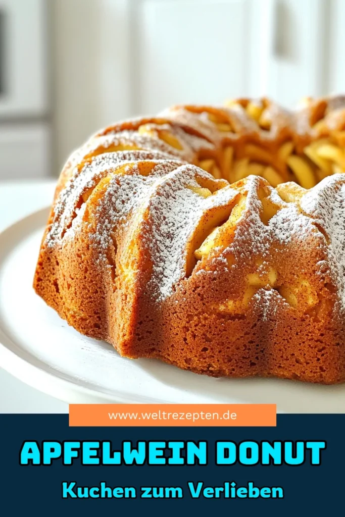 Entdecken Sie den unwiderstehlichen Apfelwein-Genuss Donut-Kuchen! Dieser saftige und aromatische Kuchen kombiniert die Frische von Äpfeln mit dem reichen Geschmack von Apfelwein – perfekt zum Naschen oder als Dessert. Mit einfachen Zutaten und einer praktischen Anleitung gelingt er garantiert. Schauen Sie sich unser Rezept an und verwöhnen Sie Ihre Familie und Freunde mit diesem köstlichen Kuchen! #Apfelwein #DonutKuchen #Kuchenrezept #Backen
