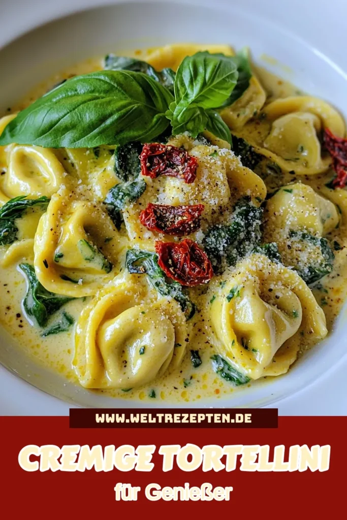 Entdecken Sie unser köstliches Rezept für cremige Alfredo Tortellini mit frischem Spinat! Dieses einfache Pasta Rezept ist perfekt für Liebhaber der italienischen Küche und bietet ein vegetarisches Hauptgericht, das schnell zubereitet ist. Lassen Sie sich von der Kombination aus zartem Spinat und cremiger Alfredo-Sauce begeistern. Speichern Sie dieses Spinat Tortellini Rezept für Ihr nächstes Dinner! #AlfredoTortellini #EinfachePastaRezepte #VegetarischeHauptgerichte #ItalienischeKüche