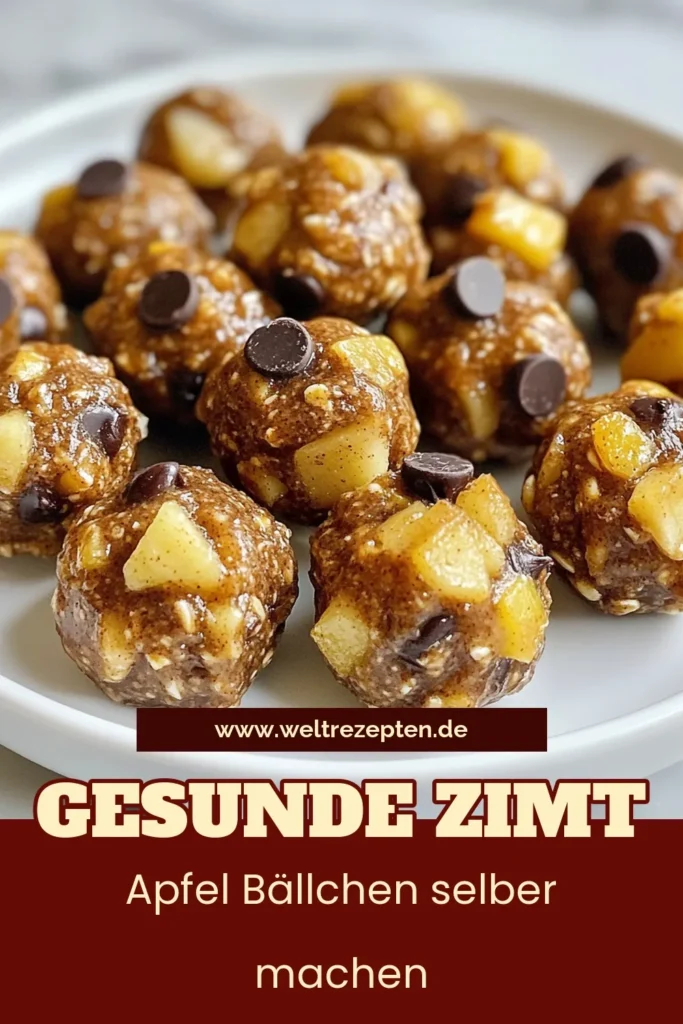 Entdecke unser einfaches Rezept für Zimt-Apfel-Energie-Bällchen, die perfekten gesunden Snacks für jede Gelegenheit! Diese energiereichen Bällchen bestehen aus Haferflocken, Mandelbutter und getrockneten Äpfeln und sind vegan sowie einfach zuzubereiten. Hol dir kreative vegane Rezeptideen mit diesem köstlichen Snack, der sowohl nährend als auch befriedigend ist. Probiere es aus und teile deine Kreationen! #EnergieBällchen #ZimtApfel #GesundeSnacks #VeganeRezepte