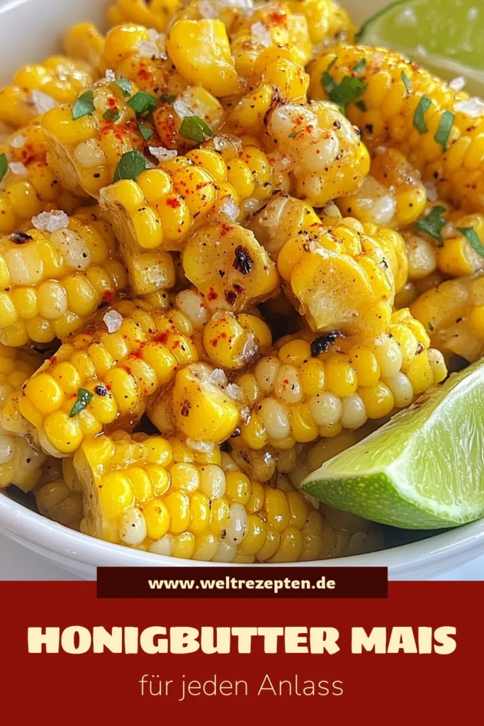 Entdecke unser köstliches Pfannenmais Rezept für Honigbutter-Mais! Dieses einfache und gesunde Rezept kombiniert frische Maiskörner mit cremiger Butter und süßem Honig, perfekt als Grillmais mit Butter oder gesunde Beilagen vegetarisch. Probiere es aus und genieße den einzigartigen Geschmack von Mais mit Honig. Klicke auf das Bild, um das vollständige Rezept zu sehen! #HonigbutterMais #PfannenmaisRezept #GrillmaisMitButter #GesundeBeilagenVegetarisch