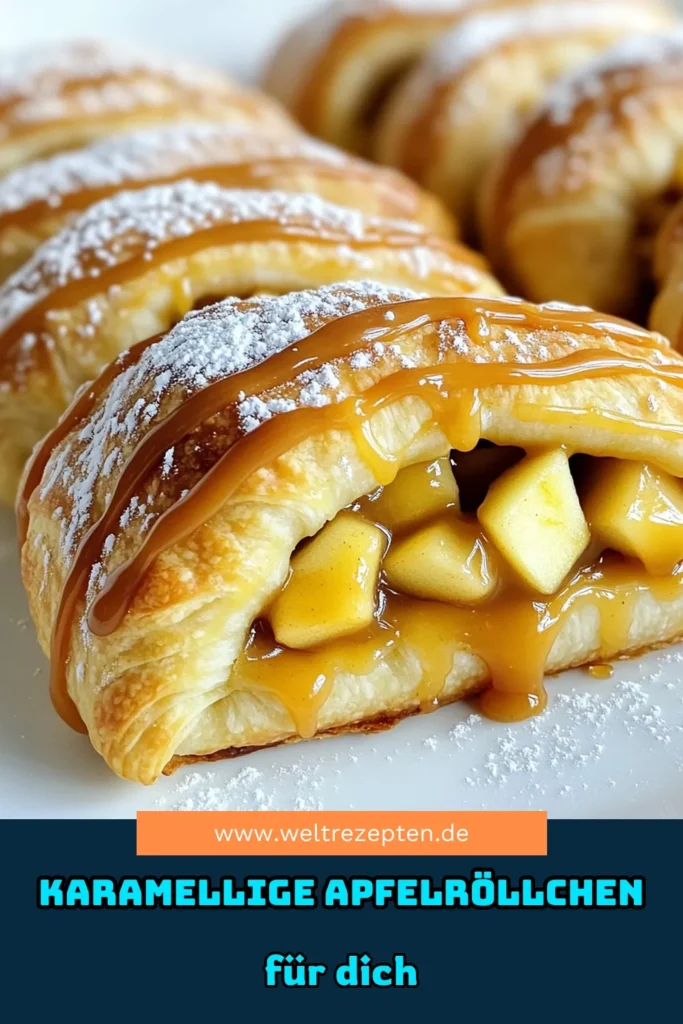 Entdecke das perfekte Dessert mit unseren karamellisierten Apfel-Crescent-Röllchen! Dieses einfache Rezept verwendet frische Äpfel, zarten Croissantteig und süße Karamellsauce für ein unwiderstehliches Geschmackserlebnis. Ideal für jede Gelegenheit, wird es deine Gäste begeistern! Klicke jetzt, um die Schritt-für-Schritt-Anleitung zu erkunden und diese köstlichen Röllchen selbst zu backen. #Apfelrezepte #Dessertideen #CrescentRöllchen #BackenLeichtGemacht