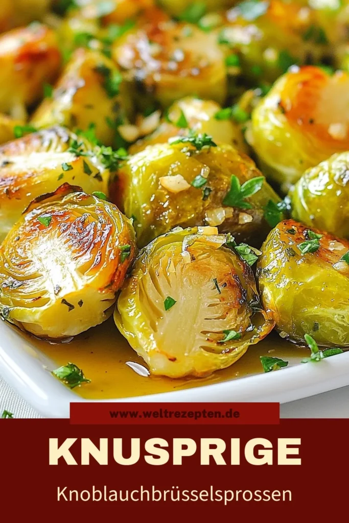 Entdecken Sie dieses köstliche Röstgemüse Rezept für Knoblauch Rösti Brüsselsprouts! Diese gesunde Beilage Brüsselsprouts, verfeinert mit frischen Kräutern und Knoblauch, ist perfekt für jede Mahlzeit. Einfach zuzubereiten und vegan, sorgt dieses Ofengemüse Rezept für echte Geschmacksexplosionen. Lassen Sie sich inspirieren und probieren Sie es aus! Speichern Sie dieses Rezept für Ihre nächste Dinner-Party! #Röstgemüse #Brüsselsprouts #Vegan #GesundeRezepte