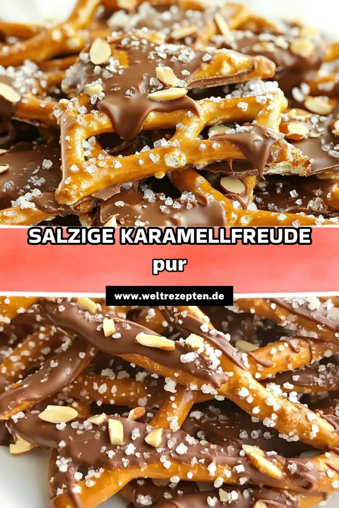 Entdecken Sie unser köstliches Salz-Karamell-Brezel-Bark Rezept! Diese einfache Snack-Idee kombiniert die perfekte Mischung aus süß und salzig. In nur 15 Minuten Vorbereitung genießen Sie eine unwiderstehliche Karamell-Brezel-Bark, die jeder lieben wird. Ideal für Partys oder als Snack für zwischendurch. Probieren Sie es aus und überzeugen Sie sich selbst! Speichern Sie dieses Rezept für Ihre nächste Nascherei! #KaramellBrezelRezept #SchokoladenBrezelBark #einfacheSnackIdeen #süßsalzigeSnacks