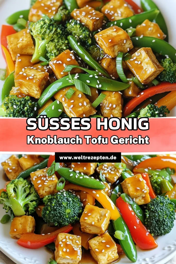 Entdecke das köstliche Rezept für ein Honig Knoblauch Tofu Pfannengericht, das einfach zuzubereiten ist und voller Geschmack steckt! Mit knusprigem Tofu, frischem Gemüse und einer süß-salzigen Sauce wird dieses Gericht zum Hit für jedes Abendessen. Folge den einfachen Schritten und genieße ein herzhaftes Essen in nur 30 Minuten! Klicke jetzt, um das vollständige Rezept zu entdecken und deine Familie zu beeindrucken! #HonigKnoblauchTofu #Pfannengericht #vegetarisch #rezeptideen