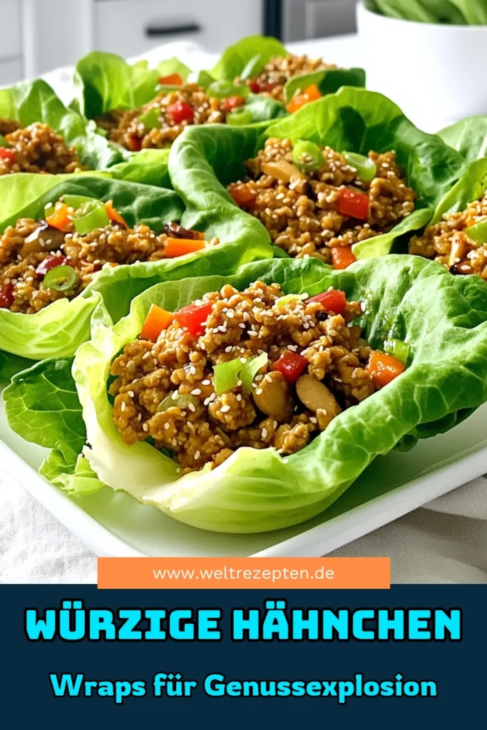 Entdecke das köstliche Rezept für würzige koreanische Hähnchen-Lettuce-Wraps, die einfach zuzubereiten sind und richtig gut schmecken! In nur 30 Minuten kannst du diese gesunden Wraps zaubern, die mit aromatischem Hähnchen und frischem Gemüse gefüllt sind. Perfekt für ein schnelles Abendessen oder als Party-Snack, diese Wraps sind ein Hit! Klick durch und entdecke das Rezept! #KoreanischKochen #GesundeRezepte #HähnchenWraps #SchnelleGerichte