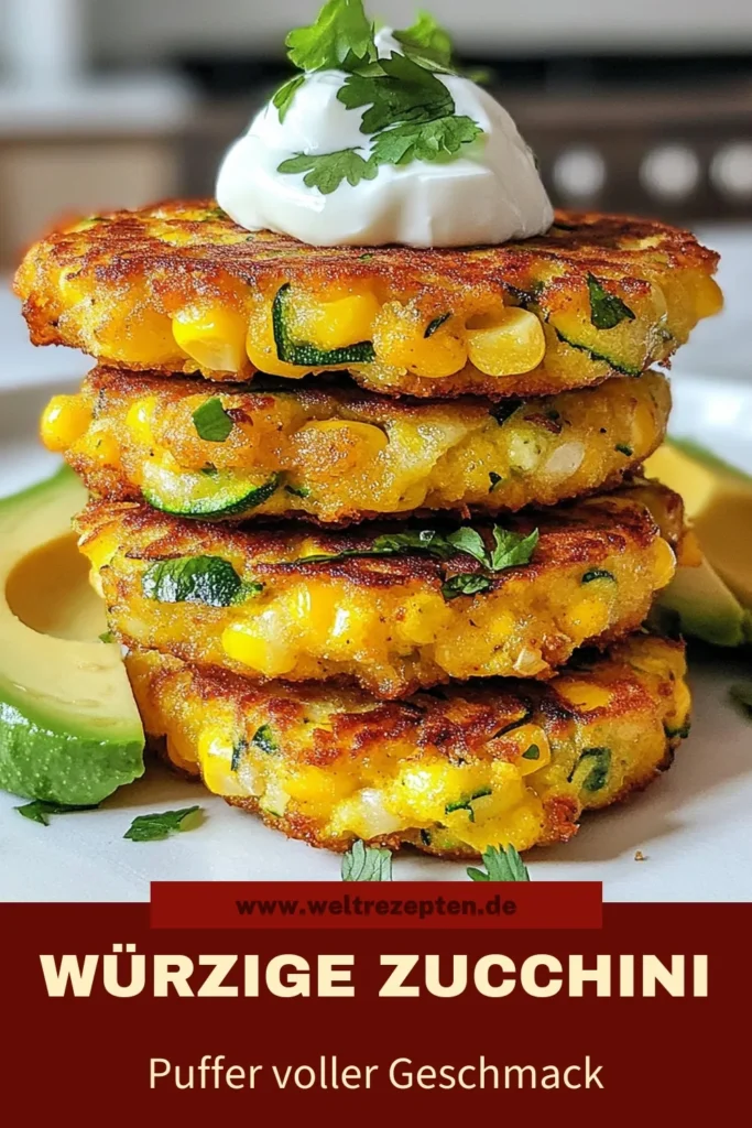 Entdecken Sie unser Rezept für würzige Zucchini-Mais-Puffer – die perfekte Lösung für einfache Pfannengerichte! Diese gesunden vegetarischen Puffer sind glutenfrei und ideal für ein schnelles Mittagessen oder als Snack. Kombinieren Sie frische Zucchini mit süßem Mais und Gewürzen für einen köstlichen Genuss. Probieren Sie es aus und speichern Sie dieses Rezept für eine leckere Abwechslung in Ihrer Küche! #ZucchiniMaisPuffer #GesundeKüche #EinfacheRezepte #Glutenfrei