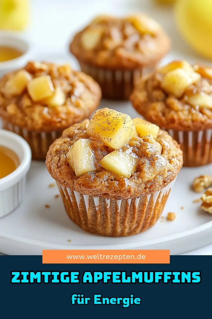 Entdecken Sie unser köstliches Rezept für Zimt-Apfel-Muffins! Diese gesunden Muffins sind nicht nur voller Energie, sondern auch perfekt für einen nahrhaften Snack. Mit Vollkornmehl, frischen Äpfeln und einer Prise Zimt sind diese Energie-Muffins ideal für den Tag. Perfekt zum Frühstück oder als Snack für unterwegs! Probieren Sie das gesunde Muffins Rezept und genießen Sie jeden Bissen. Speichern Sie unser Rezept für Ihre nächste Backaktion! #ZimtApfelMuffins #EnergieMuffins #GesundeMuffinsRezept #VollkornMuffins
