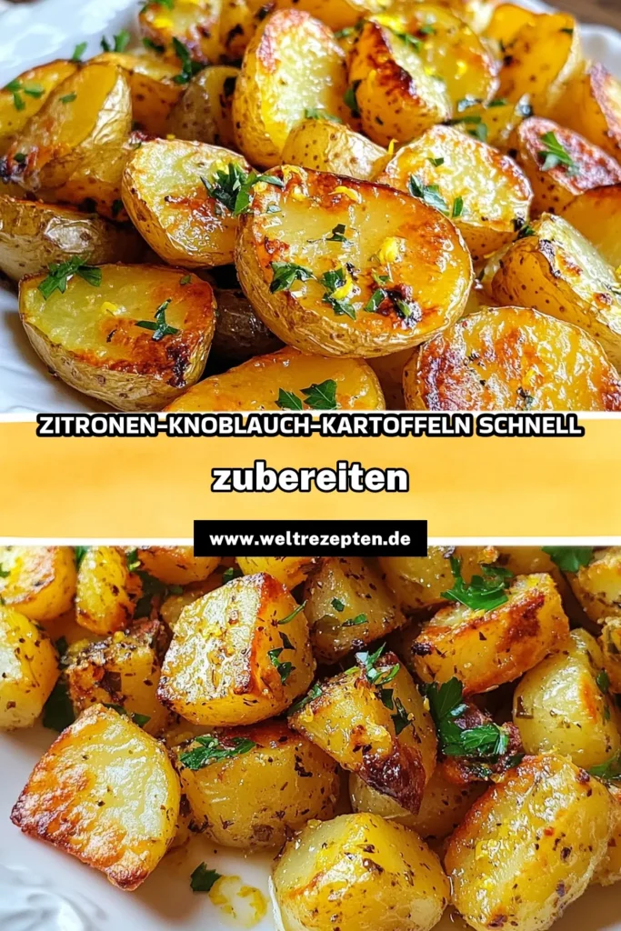 Entdecken Sie dieses köstliche Rezept für Zitronen-Knoblauch-Kartoffeln! Diese gerösteten Baby-Kartoffeln sind die perfekte Kartoffel-Beilage zu jedem Gericht. Mit der frischen Kombination aus Knoblauch und Zitrone ist dieses einfache Ofenrezept Kartoffeln ein echter Genuss. Perfekt für Grillabende oder als herzhaftes Abendessen. Probieren Sie es aus und speichern Sie es für Ihr nächstes Familienessen! #ZitronenKnoblauchKartoffeln #gerösteteBabyKartoffeln #KartoffelBeilageRezept #einfachesOfenrezeptKartoffeln