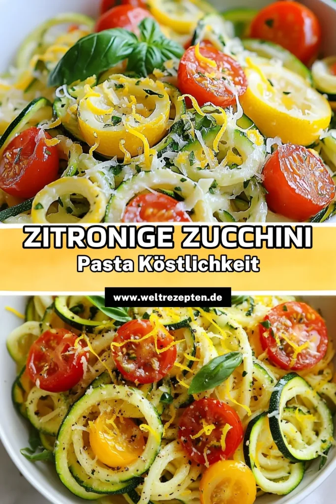 Entdecke dieses köstliche Zucchini Pasta Rezept mit Zitronen und Parmesan, perfekt für gesunde Nudelgerichte! Die Zucchini Nudeln mit Tomaten sind einfach zuzubereiten und ideal für Vegetarier. In nur 15 Minuten hast du ein schmackhaftes Gericht, das jeden begeistert. Probiere es aus und verwandle dein Abendessen! Speichere das Rezept für später und teile deine Kreationen! #ZucchiniPastaRezept #ZitronenParmesanPasta #GesundeNudelgerichte #VegetarischePastaRezepte