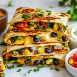 Für leckere Loaded Veggie Quesadillas brauchst du: - 4 große Tortillas (Weizen) - 1 Tasse geriebener Käse (Cheddar oder Monterey Jack) - 1 rote Paprika, gewürfelt - 1 grüne Paprika, gewürfelt - 1 kleine Zucchini, gewürfelt - 1 Tasse Maiskörner (frisch, gefroren oder aus der Dose) - 1 Dose schwarze Bohnen, abgetropft und abgespült - 1 kleine rote Zwiebel, fein gehackt - 2 Knoblauchzehen, gehackt Diese Zutaten sind einfach zu finden und geben den Quesadillas viel Geschmack. Die richtigen Gewürze machen einen großen Unterschied: - 1 Teelöffel Kreuzkümmel - 1 Teelöffel geräuchertes Paprikapulver - 2 Esslöffel Olivenöl - Salz und Pfeffer nach Geschmack Kreuzkümmel und Paprikapulver verleihen den Quesadillas eine tolle Tiefe. Die Quesadillas schmecken noch besser mit frischen Beilagen: - Frischer Koriander, gehackt (zum Garnieren) - Salsa und Sauerrahm (zum Servieren) Frischer Koriander bringt eine schöne Frische. Salsa und Sauerrahm sind perfekte Begleiter. {{ingredient_image_2}} Zuerst erhitze ich das Olivenöl in einer großen Pfanne. Ich gebe die fein gehackte Zwiebel und den Knoblauch hinein. Ich schwitze sie für etwa 2-3 Minuten an, bis sie weich sind. Das Aroma ist einfach köstlich! Dann komme ich zu den bunten Paprika, Zucchini und dem Mais. Ich füge sie alle in die Pfanne und lasse sie für ein paar Minuten garen. Jetzt ist es Zeit für die Gewürze. Ich streue Kreuzkümmel, geräuchertes Paprikapulver, Salz und Pfeffer in die Pfanne. Ich koche das Gemüse für 5-7 Minuten, bis alles zart ist. Dann kommen die schwarzen Bohnen hinzu. Ich rühre sie gut unter und lasse sie für 2 weitere Minuten erwärmen. Die Mischung sieht schon so lecker aus! Ich nehme eine Tortilla und lege sie auf die Arbeitsfläche. Dann streue ich die Hälfte des geriebenen Käses auf eine Hälfte. Über den Käse kommt eine großzügige Menge der Gemüse-Mischung. Ich streue den restlichen Käse darüber und falte die Tortilla in der Mitte. Jetzt erhöhe ich die Hitze auf mittelhoch und brate die gefaltete Quesadilla 3-4 Minuten auf jeder Seite. Ich achte darauf, dass sie goldbraun wird und der Käse schmilzt. Das ist der beste Teil! - Hitze richtig regulieren: Beginne mit mittlerer Hitze. So schmilzt der Käse gleichmäßig. Wenn die Hitze zu hoch ist, kann die Tortilla verbrennen, bevor der Käse schmilzt. - Käsevariationen ausprobieren: Kombiniere verschiedene Käsesorten. Cheddar und Monterey Jack sind großartig. Du kannst auch Mozzarella für zusätzliche Dehnbarkeit verwenden. - Zu viel Füllung verwenden: Fülle die Quesadilla nicht zu voll. Zu viel Füllung macht das Wenden schwer. Das kann zu einer unordentlichen Quesadilla führen. - Quesadillas zu früh wenden: Warte, bis eine Seite goldbraun ist. Ein zu frühes Wenden kann die Füllung herausdrücken und die Tortilla beschädigen. - Ideale Beilagen und Dips: Serviere die Quesadillas mit Salsa und Sauerrahm. Diese Beilagen bringen Frische und Geschmack. - Anrichten für besondere Anlässe: Schneide die Quesadillas in gleichmäßige Keile. Garniere sie mit frischem Koriander. So sehen sie nicht nur lecker aus, sondern sind auch hübsch angerichtet. Pro Tipps Frisches Gemüse wählen: Verwenden Sie frisches Gemüse, um den besten Geschmack und die beste Textur in Ihren Quesadillas zu erzielen. Käse variieren: Experimentieren Sie mit verschiedenen Käsesorten wie Gouda oder Feta, um einen einzigartigen Geschmack zu kreieren. Würzen anpassen: Passen Sie die Gewürze nach Ihrem Geschmack an, fügen Sie zum Beispiel Chili-Pulver hinzu, wenn Sie es schärfer mögen. Quesadillas knusprig machen: Stellen Sie sicher, dass die Pfanne heiß genug ist, um die Quesadillas schön knusprig zu braten. {{image_4}} Sie können viele verschiedene Gemüsesorten verwenden. Zucchini, Paprika und Mais sind großartig. Aber probieren Sie auch Spinat, Pilze oder Brokkoli! Diese Optionen bringen neue Farben und Texturen. Achten Sie darauf, saisonale Zutaten zu integrieren. So bleiben die Aromen frisch und lecker. Wenn Sie im Sommer frische Tomaten oder Auberginen finden, nutzen Sie diese! Käse macht die Quesadillas cremig und köstlich. Neben Cheddar oder Monterey Jack können Sie vegane Käsesorten verwenden. Diese sind oft aus Nüssen oder Soja. Feta bringt einen salzigen Kick und passt gut zu den Gemüsefüllungen. Kombinieren Sie verschiedene Käsesorten, um neue Geschmackserlebnisse zu schaffen. Ein Mix aus Mozzarella und Gouda kann ebenfalls spannend sein. Würzen Sie Ihre Quesadillas nach Lust und Laune. Für scharfe Varianten fügen Sie Chili oder Jalapeños hinzu. Diese geben der Füllung einen feurigen Touch. Kräuter wie Oregano oder Thymian verleihen einen frischen Geschmack. Auch zusätzliche Gewürze wie Kurkuma oder Koriander können spannend sein. Experimentieren Sie, um Ihre perfekte Mischung zu finden! Um die restlichen Quesadillas frisch zu halten, sollten Sie sie schnell kühlen. Legen Sie die Quesadillas in einen luftdichten Behälter. Das hält sie frisch und lecker. Sie können die Quesadillas bis zu drei Tage im Kühlschrank aufbewahren. Achten Sie darauf, dass sie gut verpackt sind, damit sie nicht austrocknen. Um die Quesadillas wieder aufzuwärmen, gibt es einige Methoden. Die beste Methode ist das Braten in einer Pfanne. So bleibt der Käse schön schmelzig. Legen Sie die Quesadilla in eine heiße Pfanne ohne Öl. Erhitzen Sie sie auf mittlerer Hitze für etwa 2-3 Minuten pro Seite. Vermeiden Sie die Mikrowelle, da der Käse dann oft aufgeweicht wird. Wenn Sie die Quesadillas länger aufbewahren möchten, können Sie sie einfrieren. Wickeln Sie jede Quesadilla in Frischhaltefolie ein. Legen Sie sie dann in einen Gefrierbeutel. So bleiben sie bis zu zwei Monate frisch. Zum Auftauen legen Sie die Quesadillas einfach über Nacht in den Kühlschrank. Erhitzen Sie sie dann wie oben beschrieben in der Pfanne. So schmecken sie fast wie frisch zubereitet! Quesadillas halten sich gut im Kühlschrank. Du kannst sie 3 bis 4 Tage aufbewahren. Stelle sicher, dass du sie in einem luftdichten Behälter lagerst. So bleiben sie frisch und lecker. Ja, du kannst die Quesadillas vegan zubereiten. Verwende vegane Tortillas und lass den Käse weg. Du kannst auch veganen Käse verwenden. Weitere Gemüse wie Spinat oder Pilze passen gut dazu. Zu Quesadillas passen viele Beilagen. Salsa ist eine beliebte Wahl. Auch guacamole oder ein frischer Salat sind toll. Sauerrahm gibt einen leckeren Kontrast zum Geschmack. Ja, du kannst die Quesadillas im Ofen backen. Heize den Ofen auf 200 Grad vor. Lege die Quesadillas auf ein Blech und backe sie 10 bis 15 Minuten, bis sie knusprig sind. Weizentortillas sind ideal für Quesadillas. Sie sind weich und lassen sich gut falten. Du kannst auch Mais-Tortillas verwenden, wenn du einen anderen Geschmack möchtest. Die Loaded Veggie Quesadillas sind einfach zuzubereiten und super lecker. Wir haben die Hauptzutaten wie Tortillas, Käse und Gemüse sowie Gewürze und Beilagen besprochen. Die Schritt-für-Schritt-Anleitung hilft dir, die Quesadillas perfekt zu machen. Denk daran, mit verschiedenen Gemüsesorten und Käsevariationen zu experimentieren. Lagere übrig gebliebene Quesadillas richtig, damit sie frisch bleiben. Ob beim Familientreffen oder einem gemütlichen Abend: Diese Quesadillas passen immer. Probiere sie aus und entdecke deinen persönlichen Favoriten!