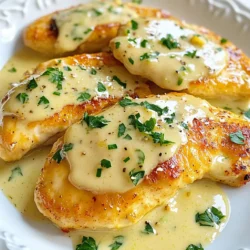 Für dieses leckere Gericht brauchst du: - 4 Hähnchenbrustfilets, ohne Knochen und Haut - 2 Esslöffel Olivenöl - 4 Knoblauchzehen, fein gehackt - 240 ml Schlagsahne - 100 g frisch geriebener Parmesan - 1 Teelöffel italienische Gewürzmischung - Salz und Pfeffer nach Geschmack Diese Zutaten bilden die Basis für ein reichhaltiges, cremiges Gericht. Die Hähnchenbrust ist zart und nimmt alle Aromen gut auf. Die Schlagsahne und der Parmesan geben der Sauce eine wunderbare Cremigkeit. Die Gewürze spielen eine große Rolle in diesem Rezept. Die italienische Gewürzmischung bringt tolle Kräuternoten mit. Du kannst auch frische Kräuter wie Basilikum oder Oregano hinzufügen. Diese geben dem Gericht eine frische Note. Salz und Pfeffer sind wichtig, um den Geschmack des Hähnchens zu betonen. Für die Garnierung empfehle ich frische Petersilie. Sie bringt Farbe und einen frischen Geschmack. Du kannst auch ein wenig Zitronensaft darüber träufeln. Das gibt einen schönen Kontrast zur Cremigkeit der Sauce. Zusätzlich sieht es toll aus, das Hähnchen auf einem Bett aus Spinat zu servieren. Oder lege es auf Pasta, die die Sauce gut aufnimmt. So wird dein Gericht nicht nur lecker, sondern auch schön angerichtet! {{ingredient_image_2}} Zuerst würze ich die Hähnchenbrustfilets. Ich streue Salz, Pfeffer und italienische Gewürzmischung auf beide Seiten. Das gibt dem Hähnchen Geschmack. Ich achte darauf, dass die Gewürze gleichmäßig verteilt sind. So wird jedes Stück schmackhaft. Ich erhitze 2 Esslöffel Olivenöl in einer großen Pfanne. Die Hitze sollte mittel bis hoch sein. Sobald das Öl heiß ist, lege ich die gewürzten Hähnchenbrustfilets in die Pfanne. Es ist wichtig, die Filets nicht zu überfüllen. Ich brate jedes Stück etwa 5-7 Minuten, bis es goldbraun ist. Dann drehe ich das Hähnchen um und brate die andere Seite gleichmäßig. Das Hähnchen ist fertig, wenn es durchgegart ist. Ich nehme das Hähnchen aus der Pfanne und lege es auf einen Teller. In derselben Pfanne reduziere ich die Hitze auf mittel. Jetzt füge ich die fein gehackten Knoblauchzehen hinzu. Ich sautiere den Knoblauch für etwa 1 Minute, bis er gut riecht. Dann gieße ich 240 ml Schlagsahne in die Pfanne und rühre gut um. Die Mischung lasse ich sanft für 2-3 Minuten köcheln. Jetzt füge ich 100 g frisch geriebenen Parmesan nach und nach hinzu. Ich rühre weiter, bis der Käse schmilzt und die Sauce cremig wird. Wenn die Sauce leicht eindickt, lege ich das Hähnchen zurück in die Pfanne. Ich wende das Hähnchen in der Sauce, damit es gut bedeckt ist. Nach 2-3 Minuten ist es bereit zum Servieren. Um das Hähnchen besonders saftig zu machen, würzen Sie es gut. Verwenden Sie Salz, Pfeffer und italienische Gewürze. Lassen Sie das gewürzte Hähnchen etwa 15 Minuten ruhen. So ziehen die Aromen ein. Braten Sie das Hähnchen bei mittlerer bis hoher Hitze. So wird es außen goldbraun und innen zart. Achten Sie darauf, das Hähnchen nicht zu lange zu braten. Das kann es trocken machen. Die Sauce sollte cremig, aber nicht zu dick sein. Nach dem Hinzufügen des Parmesans, rühren Sie gut um. Wenn die Sauce zu dick wird, fügen Sie etwas mehr Schlagsahne hinzu. Kochen Sie die Sauce sanft, damit sie nicht anbrennt. Lassen Sie sie nicht zu lange kochen. So bleibt sie schön cremig und geschmackvoll. Frische Zutaten machen einen großen Unterschied. Verwenden Sie frischen Knoblauch statt Knoblauchpulver. Das gibt mehr Geschmack. Frisch geriebener Parmesan sorgt für ein besseres Aroma als der bereits geriebene Käse. Verwenden Sie auch frische Petersilie zum Garnieren. Sie bringt Farbe und Frische ins Gericht. Achten Sie auf die Qualität der Zutaten. Hochwertige Produkte führen zu besseren Ergebnissen. Pro Tipps Hähnchen marinieren: Um mehr Geschmack zu erzielen, marinieren Sie die Hähnchenbrustfilets mindestens 30 Minuten vor dem Kochen in einer Mischung aus Olivenöl, Zitronensaft und Gewürzen. Knoblauch richtig sautieren: Achten Sie darauf, den Knoblauch nicht zu lange zu sautieren, da er schnell verbrennen kann und bitter wird. Nur bis zur Aromatisierung sautieren. Parmesan einarbeiten: Fügen Sie den Parmesan nach und nach hinzu und rühren Sie kontinuierlich, um eine glatte, cremige Konsistenz zu erhalten. Serviervorschläge: Servieren Sie das Gericht mit frischem Gemüse oder über Pasta, um eine ausgewogene Mahlzeit zu kreieren, und garnieren Sie mit zusätzlichen Kräutern für mehr Farbe. {{image_4}} Wenn Sie kein Hähnchen mögen, probieren Sie andere Fleischsorten. Schweinefleisch oder Pute können tolle Alternativen sein. Verwenden Sie die gleichen Schritte wie im Rezept. Achten Sie darauf, die Garzeit anzupassen. Dünnere Stücke garen schneller. Für eine vegane Variante ersetzen Sie die Schlagsahne. Kokoscreme oder Cashew-Creme sind gute Optionen. Sie geben der Sauce eine tolle Konsistenz. Verwenden Sie veganen Parmesan für den Käsegeschmack. Fügen Sie etwas Zitronensaft hinzu für die Frische. Passen Sie die Gewürze nach Ihrem Geschmack an. Fügen Sie mehr Knoblauch hinzu, wenn Sie es lieben. Paprika oder Chili sorgen für einen scharfen Kick. Für eine italienische Note, geben Sie frische Basilikumblätter dazu. Experimentieren Sie, um das perfekte Aroma zu finden. Um übrig gebliebenes cremiges Knoblauch-Parmesan-Hühnchen richtig zu lagern, lege es in einen luftdichten Behälter. Achte darauf, dass das Hühnchen gut abgekühlt ist, bevor du es einfrierst. So bleibt die Textur gut. Du kannst das Hühnchen mit der Sauce im Behälter aufbewahren. Dadurch bleibt der Geschmack frisch und lecker. Um das Hühnchen wieder aufzuwärmen, lege es in eine Pfanne bei mittlerer Hitze. Füge ein wenig Wasser oder Brühe hinzu, um die Sauce feucht zu halten. Decke die Pfanne mit einem Deckel, damit die Hitze gleichmäßig verteilt wird. Du kannst auch die Mikrowelle verwenden. Stelle die Mikrowelle auf eine niedrige Stufe, und erhitze das Hühnchen in kurzen Intervallen. So bleibt das Hühnchen saftig. Im Kühlschrank bleibt das cremige Hühnchen 3 bis 4 Tage frisch. Achte darauf, es gut abzudecken. Im Gefrierfach kannst du das Hühnchen bis zu 3 Monate aufbewahren. Wenn du es einfrierst, empfehle ich, die Sauce getrennt zu halten. So bleibt die Qualität besser. Wenn du bereit bist, es zu essen, lass es im Kühlschrank auftauen. Sie können das Rezept leicht ändern. Probieren Sie Hähnchen mit anderen Gewürzen. Paprika oder Curry geben neuen Geschmack. Sie können auch Gemüse wie Spinat oder Brokkoli hinzufügen. Diese Zutaten machen das Gericht noch gesünder. Wenn Sie eine leichtere Version möchten, nutzen Sie fettarme Sahne. Achten Sie darauf, den Parmesan langsam hinzuzufügen. So bleibt die Sauce schön cremig. Cremiges Knoblauch-Parmesan-Hühnchen passt gut zu vielen Beilagen. Hier sind einige tolle Ideen: - Pasta: Tagliatelle oder Spaghetti sind eine gute Wahl. - Reis: Basmati oder Jasminreis ergänzen den Geschmack. - Gemüse: Gebratenes Gemüse bringt Farbe und Geschmack. - Salat: Ein frischer grüner Salat sorgt für einen Kontrast. - Brot: Knuspriges Baguette ist perfekt zum Eintunken. Ja, das Rezept ist glutenfrei. Die Hauptzutaten enthalten kein Gluten. Hähnchen, Sahne, Parmesan und Gewürze sind alle glutenfrei. Achten Sie jedoch darauf, dass die verwendeten Zutaten frei von Gluten sind. Einige Marken fügen Gluten hinzu. Wenn Sie auf der sicheren Seite sein wollen, wählen Sie frische Produkte. In diesem Artikel haben wir leckere Zutaten für cremiges Knoblauch-Parmesan-Hühnchen erkundet. Ich habe dir die Schritte zur perfekten Zubereitung erklärt und nützliche Tipps gegeben, um dein Gericht saftig zu machen. Du kannst das Rezept mit anderen Fleischsorten oder veganen Optionen variieren. Achte auch auf die richtige Lagerung deiner Reste für beste Qualität. Experimentiere mit den Gewürzen und genieße die Vielfalt. Mit diesen Informationen wird dein Hühnchen zum Hit!