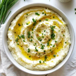 Um dieses leckere Püree zu machen, brauchen Sie: - 1 mittelgroßer Blumenkohl, in Röschen zerteilt - 6 Knoblauchzehen, ungeschält - 2 Esslöffel Olivenöl - 1/2 Tasse Frischkäse, zimmerwarm - 1/4 Tasse Milch (oder pflanzliche Milch) - 1/4 Teelöffel Muskatnuss - Salz und Pfeffer nach Geschmack - Schnittlauch oder Petersilie, gehackt zur Garnitur Sie können einige Zutaten nach Ihrem Geschmack anpassen. Hier sind einige Ideen: - Ersetzen Sie den Frischkäse durch veganen Frischkäse für eine pflanzliche Option. - Verwenden Sie Mandelmilch oder Hafermilch, wenn Sie eine milchfreie Variante suchen. - Fügen Sie geröstete Nüsse oder Samen hinzu, um mehr Textur zu erreichen. - Experimentieren Sie mit verschiedenen Kräutern wie Thymian oder Rosmarin für einen anderen Geschmack. Die Qualität der Zutaten macht einen großen Unterschied. Achten Sie auf Folgendes: - Wählen Sie frischen Blumenkohl. Er sollte fest und ohne braune Flecken sein. - Achten Sie darauf, dass die Knoblauchzehen fest und trocken sind. - Verwenden Sie kaltgepresstes Olivenöl für den besten Geschmack. - Frischkäse sollte zimmerwarm sein, damit er sich besser im Püree vermischt. - Achten Sie bei der Milch auf eine Sorte, die Sie gut vertragen. {{ingredient_image_2}} Heizen Sie Ihren Ofen auf 200°C vor. Dies hilft, das Gemüse gleichmäßig zu garen. Während der Ofen vorheizt, zerteilen Sie den Blumenkohl in kleine Röschen. So garen sie schneller und gleichmäßiger. Nehmen Sie auch 6 ungeschälte Knoblauchzehen. Legen Sie die Röschen und die Knoblauchzehen auf ein Backblech. Träufeln Sie 2 Esslöffel Olivenöl darüber. Fügen Sie Salz und Pfeffer nach Geschmack hinzu. Mischen Sie alles gut, sodass das Gemüse gleichmäßig mit dem Öl bedeckt ist. Schieben Sie das Backblech in den vorgeheizten Ofen. Rösten Sie das Gemüse für etwa 25-30 Minuten. Der Blumenkohl sollte zart sein. Der Knoblauch wird weich und leicht goldbraun. Das Rösten bringt die Aromen hervor und macht das Püree besonders lecker. Nehmen Sie das Blech nach der Zeit aus dem Ofen. Lassen Sie das Gemüse kurz abkühlen. Drücken Sie nun die gerösteten Knoblauchzehen aus ihrer Haut in eine Schüssel. Geben Sie den gerösteten Blumenkohl und den Knoblauch in eine Küchenmaschine. Fügen Sie 1/2 Tasse zimmerwarmen Frischkäse und 1/4 Tasse Milch hinzu. Streuen Sie 1/4 Teelöffel Muskatnuss dazu. Schmecken Sie das Püree mit einer Prise Salz und Pfeffer ab. Pürieren Sie alles, bis die Mischung glatt und cremig ist. Falls das Püree zu dick ist, fügen Sie mehr Milch hinzu. Probieren Sie das Püree und justieren Sie die Würze nach Ihrem Geschmack. Füllen Sie das Püree in eine Servierschüssel und garnieren Sie es mit gehacktem Schnittlauch oder Petersilie. Um das Püree cremig zu machen, pürieren Sie es gut. Fügen Sie nach Bedarf mehr Milch hinzu. Wenn es zu dick ist, hilft ein Schuss Milch. Wenn es zu dünn ist, können Sie mehr Blumenkohl hinzufügen. Jeder Mixer ist anders, also passen Sie die Zeit an. Ein häufiger Fehler ist, den Knoblauch nicht richtig zu rösten. Achten Sie darauf, dass er weich und leicht goldbraun wird. Wenn der Blumenkohl zu lange im Ofen bleibt, wird er matschig. Überprüfen Sie ihn nach 25 Minuten. Zu viel Muskatnuss kann den Geschmack überwältigen. Fügen Sie es schrittweise hinzu und probieren Sie es. Dieses Püree passt gut zu vielen Gerichten. Servieren Sie es zu gebratenem Hähnchen oder Steak. Es ergänzt auch Gemüsegerichte toll. Garnieren Sie es mit frischem Schnittlauch oder Petersilie für mehr Farbe. Für einen besonderen Touch können Sie geröstete Nüsse oder Käse darüber streuen. Pro Tipps Blumenkohl richtig rösten: Stellen Sie sicher, dass die Blumenkohlröschen gleichmäßig auf dem Backblech verteilt sind, damit sie gleichmäßig rösten und nicht dampfen. Knoblauch vorbereiten: Rösten Sie die Knoblauchzehen ungeschält, um einen milden und süßen Geschmack zu erzielen. Die Schale schützt den Knoblauch während des Röstens. Konsistenz anpassen: Wenn das Püree zu dick ist, fügen Sie nach und nach mehr Milch hinzu, während Sie pürieren, um die gewünschte Cremigkeit zu erreichen. Variationen ausprobieren: Experimentieren Sie mit verschiedenen Kräutern oder Gewürzen, wie Thymian oder Paprika, um dem Püree eine persönliche Note zu verleihen. {{image_4}} Für eine vegane Version verwenden Sie anstelle von Frischkäse pflanzlichen Frischkäse. Nutzen Sie auch pflanzliche Milch. So bleibt das Püree cremig und lecker. Sie können auch ein wenig Cashewcreme hinzufügen. Das gibt extra Geschmack und Cremigkeit. Wenn Sie die Kohlenhydrate reduzieren wollen, lassen Sie die Milch weg. Sie können auch Blumenkohl anstelle von Kartoffeln verwenden. Das Püree bleibt trotzdem lecker und sättigend. Fügen Sie etwas mehr Olivenöl hinzu, um die Textur zu verbessern. Seien Sie kreativ mit den Aromen! Fügen Sie geröstete Zwiebeln oder frische Kräuter hinzu. Auch Gewürze wie Chili oder Curry können das Püree aufpeppen. Experimentieren Sie mit verschiedenen Käsesorten für mehr Tiefe im Geschmack. Frisch geriebener Parmesan passt hervorragend. Um Ihr cremiges geröstetes Knoblauch-Blumenkohl-Püree frisch zu halten, nutzen Sie einen luftdichten Behälter. Achten Sie darauf, dass das Püree vollständig abgekühlt ist, bevor Sie es einlagern. So vermeiden Sie Kondenswasser, das die Textur beeinträchtigen kann. Wenn Sie das Püree in Portionen aufteilen, ist es leichter, nur das zu entnehmen, was Sie brauchen. Im Kühlschrank hält sich das Püree etwa drei bis vier Tage. Achten Sie darauf, es gut abzudecken, um Gerüche zu vermeiden. Wenn Sie es länger aufbewahren möchten, frieren Sie es ein. In einem gefrierfesten Behälter hält es sich bis zu drei Monate. Denken Sie daran, das Püree vor dem Einfrieren ebenfalls abzukühlen. Um das Püree aufzuwärmen, geben Sie es in einen Topf bei schwacher Hitze. Fügen Sie einen Schuss Milch hinzu, um die Cremigkeit zu erhalten. Rühren Sie das Püree regelmäßig um, damit es gleichmäßig warm wird. Sie können auch die Mikrowelle verwenden. Stellen Sie sicher, dass Sie es in kurzen Intervallen erhitzen und zwischendurch umrühren. So bleibt die Textur schön glatt. Ja, du kannst frischen Knoblauch benutzen. Allerdings wird der Geschmack anders sein. Frischer Knoblauch hat einen schärferen und intensiveren Geschmack. Wenn du frischen Knoblauch verwendest, empfehle ich, ihn zu dünsten oder zu kochen, bis er weich ist. So wird das Püree nicht zu scharf und bleibt cremig. Das Püree hält sich im Kühlschrank etwa 3 bis 5 Tage. Achte darauf, es in einem luftdichten Behälter zu lagern. Du kannst das Püree auch einfrieren. Im Gefrierfach bleibt es bis zu 3 Monate frisch. Wenn du es wieder aufwärmen möchtest, lass es langsam im Kühlschrank auftauen und erwärme es dann in der Mikrowelle oder auf dem Herd. Ja, dieses Gericht ist glutenfrei. Alle Zutaten, die du verwendest, enthalten kein Gluten. Du kannst das Püree also bedenkenlos genießen, auch wenn du eine glutenfreie Diät befolgst. Achte darauf, dass alle verwendeten Produkte auch als glutenfrei gekennzeichnet sind, besonders bei der Milch oder pflanzlicher Milch. Das cremige geröstete Knoblauch-Blumenkohl-Püree ist einfach zuzubereiten. Wir haben die besten Zutaten, Schritte und Tipps besprochen. Über Variationen wie vegane Optionen und Lagerung haben wir auch gesprochen. Denke daran, dass frischer Knoblauch nicht die gleiche Tiefe hat wie gerösteter. Und prüfe die Lagerungstipps, um Reste frisch zu halten. Genieß dein Püree und probiere die verschiedenen Variationen aus!