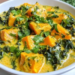 Für das Süßkartoffel-Kale-Curry brauchst du: - 2 mittelgroße Süßkartoffeln, geschält und gewürfelt - 4 Tassen Grünkohl, entstielt und grob gehackt - 1 Dose (400 g) Kokosmilch - 240 ml Gemüsebrühe - 1 mittelgroße Zwiebel, gewürfelt - 3 Knoblauchzehen, fein gehackt - 1 Stück Ingwer (ca. 2,5 cm), gerieben - 2 Esslöffel Curry-Pulver - 1 Teelöffel Kurkuma - 1 Teelöffel Kreuzkümmel - 1 Esslöffel Olivenöl - Salz und Pfeffer nach Geschmack - Frischer Koriander, gehackt (zum Garnieren) Ich empfehle, frische Zutaten zu verwenden. Frische Süßkartoffeln und Grünkohl geben mehr Geschmack. Sie sind knackiger und gesünder. Gefrorene Zutaten sind oft praktisch, aber sie können an Textur verlieren. Wenn du frische Zutaten nicht findest, sind gefrorene eine gute Alternative. Sie sind meist sofort einsatzbereit und einfach zu lagern. Süßkartoffeln sind reich an Vitaminen. Sie enthalten viel Vitamin A und C. Diese Vitamine stärken das Immunsystem. Grünkohl ist ein nährstoffreiches Gemüse. Er hat viele Ballaststoffe und Antioxidantien. Diese helfen, den Körper gesund zu halten. Zusammen bieten sie eine starke Nährstoffkombination. Dieses Curry ist nicht nur lecker, sondern auch sehr gesund. {{ingredient_image_2}} Zuerst musst du alle Zutaten bereithalten. Du brauchst: - 2 mittelgroße Süßkartoffeln, geschält und gewürfelt - 4 Tassen Grünkohl, entstielt und grob gehackt - 1 Dose (400 g) Kokosmilch - 240 ml Gemüsebrühe - 1 mittelgroße Zwiebel, gewürfelt - 3 Knoblauchzehen, fein gehackt - 1 Stück Ingwer (ca. 2.5 cm), gerieben - 2 Esslöffel Curry-Pulver - 1 Teelöffel Kurkuma - 1 Teelöffel Kreuzkümmel - 1 Esslöffel Olivenöl - Salz und Pfeffer nach Geschmack - Frischer Koriander, gehackt (zum Garnieren) Achte darauf, dass alles frisch ist. So schmeckt das Curry besser und gesünder. Erhitze in einem großen Topf das Olivenöl bei mittlerer Hitze. Füge die gewürfelte Zwiebel hinzu und brate sie für etwa 5 Minuten an, bis sie weich ist. Dann gib den fein gehackten Knoblauch und den geriebenen Ingwer dazu. Koche alles für 1-2 Minuten, bis die Aromen gut sind. Rühre das Curry-Pulver, den Kurkuma und den Kreuzkümmel ein. Lass die Gewürze etwa 30 Sekunden anrösten. Das macht die Aromen stark und lecker. Jetzt kommen die gewürfelten Süßkartoffeln in den Topf. Vermische sie gut mit der Zwiebel und den Gewürzen. Gieße die Kokosmilch und die Gemüsebrühe dazu. Bringe die Mischung zum sanften Köcheln. Decke den Topf ab und lasse das Curry etwa 15 Minuten köcheln. Die Süßkartoffeln sollten jetzt weich sein. Füge den gehackten Grünkohl hinzu und rühre alles gut um. Der Grünkohl fällt dann in 3-5 Minuten zusammen. Schmecke das Curry mit Salz und Pfeffer ab. Serviere es heiß und garniere es mit frischem, gehacktem Koriander. Kochen kann einfach sein, wenn du ein paar Tipps beachtest. Stelle sicher, dass du die Hitze nicht zu hoch stellst. Das Curry sollte sanft köcheln, nicht sprudeln. So bleiben die Aromen erhalten. Wenn du magst, kannst du mehr Gewürze hinzufügen, um den Geschmack zu verstärken. Und vergiss nicht, die Süßkartoffeln zu überprüfen. Sie sollten weich, aber nicht matschig sein. Die Garnitur mit frischem Koriander macht das Gericht noch ansprechender. Es bringt Farbe und Frische ins Curry. Die Gewürze machen das Curry besonders. Du kannst mehr oder weniger Curry-Pulver nutzen. Wenn du es schärfer magst, füge etwas Chili hinzu. Kurkuma gibt eine schöne Farbe. Erhöhe die Menge, um mehr Geschmack zu bekommen. Kreuzkümmel bringt einen warmen, erdigen Geschmack. Experimentiere, bis du deine perfekte Mischung findest. Die Konsistenz ist wichtig für das Curry. Wenn du eine dickere Sauce möchtest, lasse es länger köcheln. Für eine dünnere Sauce kannst du mehr Gemüsebrühe hinzufügen. Achte darauf, dass die Süßkartoffeln weich sind. Sie sorgen für eine cremige Textur. Rühre das Curry gut um, um Klumpen zu vermeiden. Probiere das Curry mal anders. Du kannst es im Ofen backen. Mische alle Zutaten in einer Auflaufform und backe es bei 180 Grad. Das bringt einen tollen Geschmack. Eine andere Idee ist, das Curry in einer Pfanne zu braten. Das gibt einen schönen, gebräunten Effekt. Sei kreativ und finde deine Lieblingsmethode! Pro Tipps Verwendung von frischem Grünkohl: Frischer Grünkohl verleiht dem Curry eine bessere Textur und Geschmack. Achte darauf, die Blätter gut zu waschen und die harten Stiele zu entfernen. Variationen des Currys: Du kannst das Rezept anpassen, indem du zusätzliches Gemüse wie Karotten oder Kichererbsen hinzufügst. Das sorgt für mehr Nährstoffe und Abwechslung. Für mehr Schärfe sorgen: Wenn du es würziger magst, füge eine frische Chili oder etwas Cayennepfeffer hinzu, um dem Curry einen zusätzlichen Kick zu geben. Perfekte Konsistenz: Falls das Curry zu dick wird, kannst du einfach etwas mehr Gemüsebrühe oder Wasser hinzufügen, um die gewünschte Konsistenz zu erreichen. {{image_4}} Das Süßkartoffel-Kale-Curry lässt sich leicht vegan und glutenfrei machen. Alle Zutaten in diesem Rezept sind bereits pflanzlich und glutenfrei. Verwende einfach frische Zutaten. Achte darauf, dass die Gemüsebrühe ohne Gluten ist. Das Curry bleibt lecker und nahrhaft. Um deinem Curry noch mehr Geschmack zu verleihen, kannst du weitere Zutaten hinzufügen. Hier sind einige Ideen: - Kichererbsen: Sie bringen Protein und machen das Gericht sättigender. - Paprika: Sie fügen Süße und Farbe hinzu. - Chili: Für einen scharfen Kick kannst du frischen oder getrockneten Chili verwenden. - Limettensaft: Ein Spritzer Limette bringt Frische und Säure. Diese Zutaten geben dem Curry mehr Tiefe und Vielfalt. Das Curry schmeckt am besten mit einfachen Beilagen. Hier sind einige Vorschläge: - Reis: Basmatireis oder Jasminreis passen perfekt dazu. - Quinoa: Eine gesunde Alternative, die gut zu den Aromen passt. - Naan-Brot: Ideal, um die köstliche Sauce aufzutunken. Serviere das Curry heiß, garniert mit frischem Koriander. So wird es zu einem tollen Gericht für Familie und Freunde. Wenn du Reste hast, bewahre sie in einem luftdichten Behälter auf. Stelle sicher, dass das Curry vollständig abgekühlt ist, bevor du es in den Kühlschrank stellst. So bleibt der Geschmack frisch. Ideal ist es, die Reste innerhalb von drei bis vier Tagen zu essen. Du kannst das Curry auch einfrieren. Teile es in Portionen auf und lege es in geeignete Gefrierbehälter. Achte darauf, etwas Platz im Behälter zu lassen, da sich die Flüssigkeit beim Gefrieren ausdehnt. Das Curry bleibt so bis zu drei Monate frisch. Zum Auftauen lege es einfach über Nacht in den Kühlschrank. Um das Curry aufzuwärmen, nutze einen Topf oder die Mikrowelle. Im Topf, erhitze es bei mittlerer Hitze und rühre häufig um. In der Mikrowelle, stelle die Leistung auf mittlere Stufe und erwärme es in kurzen Intervallen. Füge eventuell etwas Gemüsebrühe hinzu, um die Konsistenz zu verbessern. Achte darauf, das Curry gut durchzuwärmen. Das Curry bleibt im Kühlschrank etwa 3 bis 5 Tage frisch. Stelle sicher, dass du es in einem luftdichten Behälter aufbewahrst. So bleibt der Geschmack und die Konsistenz gut. Du kannst das Curry auch einfrieren. Es hält sich bis zu 3 Monate im Gefrierfach. Achte darauf, es gut zu verpacken, um Gefrierbrand zu vermeiden. Ja, du kannst viele verschiedene Gemüsesorten verwenden! Karotten, Zucchini oder Blumenkohl passen gut. Du kannst auch Kichererbsen für mehr Proteine hinzufügen. Achte darauf, die Kochzeit für das Gemüse anzupassen. So bleibt alles gleichmäßig gar und lecker. Experimentiere gerne mit deinen Lieblingsgemüsesorten! Ja, das Curry ist sehr einfach zuzubereiten! Die Schritte sind klar und schnell. Du benötigst nur ein paar Töpfe und einige frische Zutaten. Die meisten Schritte sind einfach und erfordern keine speziellen Kochtechniken. Auch Anfänger können dieses Rezept erfolgreich nachkochen. Du wirst überrascht sein, wie köstlich und befriedigend es ist! Das Curry-Rezept aus diesem Blogbeitrag bietet viele leckere Möglichkeiten. Wir haben die besten Zutaten, die Zubereitung und nützliche Tipps besprochen. Frische Zutaten wie Süßkartoffeln und Grünkohl bringen tollen Geschmack und Nährstoffe. Variationen zeigen, dass es viele interessante Optionen gibt. Schließlich hilft das richtige Lagern der Reste, nichts zu verschwenden. Du kannst dieses Curry einfach anpassen und gleichzeitig gesund genießen. Nutze die Ideen aus diesem Beitrag, um dein eigenes Curry zu kreieren. Es wird überraschen und begeistern!