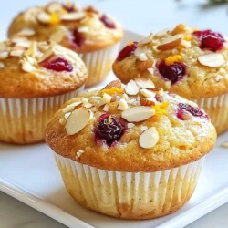 Hier sind die Zutaten für die Cranberry Orange Muffins: - 2 Tassen Allzweckmehl - 1 Tasse frische Cranberries, grob gehackt - 1 Orange, abgeriebene Schale und Saft - ¾ Tasse Zucker - ½ Tasse ungesalzene Butter, geschmolzen - 2 große Eier - 1 Teelöffel Natron - 1 Teelöffel Backpulver - ½ Teelöffel Salz - 1 Teelöffel Vanilleextrakt - ½ Tasse Milch - Optional: ¼ Tasse geschnittene Mandeln zum Bestreuen Für die besten Muffins brauchen Sie einige wichtige Zutaten: - Allzweckmehl: Es gibt dem Teig die Struktur. - Cranberries: Sie geben den Muffins einen frischen Geschmack. - Orange: Die Schale und der Saft bringen eine fruchtige Note. - Butter: Sie sorgt für die Feuchtigkeit und den guten Geschmack. - Eier: Sie helfen, den Teig zu binden. - Zucker: Dieser süßt die Muffins und balanciert die Säure der Cranberries. Ohne diese Zutaten wird das Ergebnis nicht so lecker. Manchmal haben wir nicht alle Zutaten. Hier sind einige Ersatzstoffe: - Allzweckmehl: Verwenden Sie Dinkelmehl oder eine glutenfreie Mischung. - Cranberries: Getrocknete Cranberries sind eine gute Wahl. - Butter: Kokosöl oder Margarine funktionieren gut. - Eier: Ein Esslöffel Apfelmus ersetzt ein Ei. - Milch: Mandelmilch oder Sojamilch sind tolle Alternativen. Diese Ersatzstoffe helfen, die Muffins trotzdem lecker zu machen. {{ingredient_image_2}} Heize deinen Ofen auf 190 °C vor. Dies hilft, die Muffins gleichmäßig zu backen. Bereite ein Muffinblech vor. Du kannst Papierförmchen verwenden oder das Blech mit etwas Kochspray fetten. So kleben die Muffins nicht fest. Nimm eine mittelgroße Schüssel. Mische dort das Allzweckmehl, Natron, Backpulver und Salz. Stelle diese Mischung beiseite. In einer großen Schüssel vermenge die geschmolzene Butter mit dem Zucker. Rühre, bis sie gut verbunden sind. Jetzt füge die Eier, die abgeriebene Orangenschale, den Orangensaft und den Vanilleextrakt hinzu. Verquirle alles, bis es glatt ist. Gib dann die trockenen Zutaten langsam zur feuchten Mischung. Mische abwechselnd mit der Milch. Achte darauf, nicht zu übermischen. Füge schließlich die gehackten Cranberries vorsichtig unter den Teig. Fülle den Muffinteig gleichmäßig in die vorbereiteten Muffinförmchen. Fülle sie etwa bis ¾ voll. Wenn du möchtest, streue die geschnittenen Mandeln oben drauf. Backe die Muffins im Ofen für 18-20 Minuten. Sie sind fertig, wenn die Oberseite goldbraun ist und ein Zahnstocher sauber herauskommt. Nach dem Backen nimm die Muffins aus dem Ofen. Lass sie fünf Minuten im Blech abkühlen, bevor du sie auf ein Kuchengitter überträgst. Dort können sie vollständig abkühlen. Beim Muffinbacken gibt es einige häufige Fehler. Ein Fehler ist das Übermischen des Teigs. Dies führt zu dichten Muffins. Mischen Sie die Zutaten nur, bis sie feucht sind. Ein anderer Fehler ist die falsche Ofentemperatur. Stellen Sie Ihren Ofen auf 190 °C ein. Überprüfen Sie die Backzeit. Muffins sind fertig, wenn sie goldbraun sind und ein Zahnstocher sauber herauskommt. Um die perfekte Konsistenz zu erreichen, verwenden Sie frische Zutaten. Achten Sie darauf, dass die Butter geschmolzen, aber nicht zu heiß ist. Das Hinzufügen von Joghurt oder Quark kann die Muffins saftiger machen. Fügen Sie die Cranberries vorsichtig hinzu, um sie nicht zu zerdrücken. Lassen Sie den Teig 10 Minuten ruhen, bevor Sie ihn in die Förmchen füllen. Dadurch werden die Muffins luftiger und leichter. Um den Geschmack zu verbessern, verwenden Sie frische Orangenschale und Saft. Experimentieren Sie mit verschiedenen Zuckersorten. Brauner Zucker bringt einen reichen Geschmack. Fügen Sie Gewürze wie Zimt oder Muskatnuss hinzu, um Tiefe zu schaffen. Eine Prise Salz verstärkt die Süße der Muffins. Sie können auch Nüsse oder Mandeln für zusätzlichen Crunch verwenden. Pro Tipps Frische Cranberries: Verwenden Sie frische Cranberries für den besten Geschmack und die beste Textur. Getrocknete Cranberries sind süßer und können das Gleichgewicht der Aromen stören. Die richtige Mischung: Übermischen Sie den Teig nicht. Mischen Sie nur so lange, bis die trockenen Zutaten gerade so eingearbeitet sind, um zähe Muffins zu vermeiden. Orangensaft und -schale: Für einen intensiveren Zitrusgeschmack können Sie zusätzlich zur Orangenschale auch etwas Zitronenschale hinzufügen. Abkühlzeit: Lassen Sie die Muffins nach dem Backen 5 Minuten im Blech abkühlen, bevor Sie sie auf ein Kuchengitter legen. Dies hilft, dass sie nicht zu feucht werden. {{image_4}} Um die Cranberry Orange Muffins noch leckerer zu machen, können Sie etwas experimentieren. Hier sind einige Ideen: - Nüsse hinzufügen: Walnüsse oder Pekannüsse geben einen schönen Crunch. - Gewürze: Zimt oder Muskatnuss bringen Wärme und Tiefe. - Schokolade: Dunkle Schokoladensplitter sind eine süße Überraschung. - Kokosflocken: Diese fügen einen tropischen Flair hinzu. - Frische Kräuter: Ein Hauch von Thymian oder Rosmarin kann sehr spannend sein. Wenn Sie glutenfrei oder vegan essen, gibt es tolle Alternativen. Hier einige Tipps: - Glutenfreie Mehlmischung: Verwenden Sie eine Mischung aus Reismehl, Kartoffelstärke und Tapiokamehl. - Vegane Butter: Ersetzen Sie die Butter durch pflanzliche Margarine. - Ersatz für Eier: Apfelmus oder Chia-Samen funktionieren gut. Verwenden Sie 1 Esslöffel Chia-Samen mit 2 Esslöffeln Wasser als Ei-Ersatz. - Milchalternativen: Mandel-, Hafer- oder Sojamilch sind großartige Optionen. Passen Sie die Muffins an die Jahreszeiten an. Hier sind einige Ideen: - Herbst: Fügen Sie Kürbispüree und Gewürze wie Zimt und Nelken hinzu. - Winter: Verwenden Sie getrocknete Cranberries und Orangeat für einen festlichen Geschmack. - Frühling: Fügen Sie frische Erdbeeren oder Himbeeren hinzu. Diese Früchte harmonieren gut mit Orange. - Sommer: Probieren Sie Pfirsiche oder Aprikosen für einen fruchtigen Kick. Experimentieren Sie mit diesen Variationen, um Ihre Muffins zu einem echten Hit zu machen! Um die Cranberry Orange Muffins frisch zu halten, sollten Sie sie in einem luftdichten Behälter aufbewahren. Dies schützt sie vor Feuchtigkeit und unangenehmen Gerüchen. Legen Sie ein Stück Küchenpapier in den Behälter, um überschüssige Feuchtigkeit zu absorbieren. So bleiben die Muffins weich und lecker. Die Muffins halten sich im Kühlschrank etwa fünf Tage. Wenn Sie sie länger aufbewahren möchten, können Sie sie auch einfrieren. Gut verpackt, halten sie im Gefrierschrank bis zu drei Monate. Achten Sie darauf, sie in Frischhaltefolie einzuwickeln, um Gefrierbrand zu vermeiden. Um die Muffins wieder warm zu machen, verwenden Sie den Ofen. Heizen Sie ihn auf 175 °C vor. Legen Sie die Muffins auf ein Backblech und erwärmen Sie sie für etwa 10 Minuten. Mögen Sie es schneller? Nutzen Sie die Mikrowelle. Stellen Sie die Muffins 15 Sekunden lang auf volle Leistung in die Mikrowelle. So bleiben sie saftig und frisch. Cranberry Orange Muffins bleiben frisch, wenn Sie sie richtig lagern. Sie halten sich bei Raumtemperatur etwa 2 bis 3 Tage. Lagern Sie sie in einem luftdichten Behälter. So bleibt die Feuchtigkeit erhalten. Wenn Sie die Muffins länger aufbewahren wollen, legen Sie sie in den Kühlschrank. Dort bleiben sie bis zu einer Woche frisch. Ja, gefrorene Cranberries sind eine gute Wahl! Sie können sie direkt verwenden, ohne sie vorher aufzutauen. Achten Sie darauf, sie grob zu hacken. Gefrorene Cranberries können etwas saftiger sein, also reduzieren Sie die Milch um einen Esslöffel. So bleibt der Teig perfekt. Um die Muffins süßer zu machen, erhöhen Sie einfach die Zuckermenge. Fügen Sie einen weiteren Esslöffel Zucker hinzu. Wenn Sie es weniger süß mögen, reduzieren Sie den Zucker um ein Viertel. Ein bisschen weniger Zucker lässt den frischen Geschmack der Cranberries besser durchkommen. Muffins sind einfach zuzubereiten und vielseitig einsetzbar. Wir haben die wichtigsten Zutaten, die Schritte und wertvolle Tipps behandelt. Achte darauf, bei der Zubereitung deine Fehler zu vermeiden. Experimentiere mit verschiedenen Variationen, um deinen Muffins neuen Geschmack zu geben. Mit den richtigen Lagerungshinweisen bleibst du frisch. Die FAQs geben dir Antworten auf wichtige Fragen. Jetzt bist du bereit, köstliche Muffins zu backen und zu genießen!