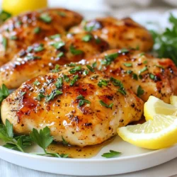 - 4 Hähnchenbrustfilets, ohne Haut und Knochen - 60 ml Dijon-Senf - 60 ml Honig - 30 ml Olivenöl - 2 Knoblauchzehen, fein gehackt - 1 Teelöffel frischer Rosmarin, gehackt - 1 Teelöffel frische Thymianblätter, gehackt - Salz und Pfeffer nach Geschmack - Zitronenschnitze - Gedünstetes oder geröstetes Gemüse Um ein köstliches Honig-Dijon-Hähnchen zuzubereiten, benötigen Sie frische und einfache Zutaten. Die Hähnchenbrustfilets sind die Hauptakteure in diesem Gericht. Sie sind zart und nehmen die Marinade gut auf. Für die Marinade mischen Sie Dijon-Senf, Honig und Olivenöl. Diese Mischung gibt dem Hähnchen einen süß-würzigen Geschmack. Fügen Sie gehackten Knoblauch, Rosmarin und Thymian hinzu. Diese Kräuter bringen Frische und Tiefe in das Gericht. Vergessen Sie nicht, das Hähnchen mit Salz und Pfeffer zu würzen. Servieren Sie das Hähnchen mit Zitronenschnitzen. Der frische Zitronensaft bringt eine schöne Säure ins Spiel. Gedünstetes oder geröstetes Gemüse passt perfekt dazu. So haben Sie eine ausgewogene und leckere Mahlzeit. {{ingredient_image_2}} Heize den Ofen auf 190°C (375°F) vor. Das ist wichtig, damit das Hühnchen gleichmäßig gart. In einer kleinen Schüssel vermische 60 ml Dijon-Senf, 60 ml Honig und 30 ml Olivenöl. Füge 2 fein gehackte Knoblauchzehen, 1 Teelöffel frischen Rosmarin, 1 Teelöffel frische Thymianblätter, Salz und Pfeffer hinzu. Rühre alles gut um, bis die Marinade schön glatt ist. Lege die 4 Hähnchenbrustfilets in eine Auflaufform. Gieße die Honig-Dijon-Mischung gleichmäßig darüber. Achte darauf, dass jedes Filet gut bedeckt ist. Lasse das Hühnchen mindestens 15 Minuten bei Raumtemperatur marinieren. Wenn du mehr Zeit hast, kannst du es auch bis zu 2 Stunden im Kühlschrank marinieren. Backe das Hühnchen dann für 25-30 Minuten. Das Hühnchen ist fertig, wenn die Innentemperatur 75°C (165°F) erreicht. Lasse das Hühnchen nach dem Backen 5 Minuten ruhen. Schneide es dann in Scheiben. Serviere das Honig-Dijon-Hühnchen mit Zitronenschnitzen. Du kannst frischen Zitronensaft darüber drücken, um den Geschmack zu verstärken. Anrichten kannst du das Hühnchen auf einem Bett aus gedünstetem Gemüse oder mit geröstetem Gemüse. Träufle etwas von der übriggebliebenen Honig-Dijon-Sauce darüber und garnieren das Gericht mit frischen Kräutern. Die Marinade ist der Schlüssel zu leckerem Hühnchen. Ich empfehle, das Hühnchen mindestens 15 Minuten lang zu marinieren. So können die Aromen gut einziehen. Du kannst es auch bis zu 2 Stunden im Kühlschrank lassen. Wenn du mehr Geschmack willst, probiere, das Hühnchen über Nacht zu marinieren. So wird das Fleisch noch zarter. Für die Marinade vermischst du Dijon-Senf, Honig, Olivenöl, Knoblauch, Rosmarin und Thymian. Achte darauf, alles gut zu verrühren. Das sorgt für eine gleichmäßige Verteilung der Aromen. Du kannst auch andere Kräuter nutzen, die dir gefallen. Um sicherzustellen, dass dein Hühnchen saftig bleibt, überprüfe die Innentemperatur. Diese sollte 75°C (165°F) erreichen. Du kannst dafür ein Fleischthermometer verwenden. Das gibt dir Sicherheit, dass das Hühnchen durchgegart ist, ohne trocken zu werden. Lass das Hühnchen nach dem Backen fünf Minuten ruhen. So verteilt sich der Saft im Fleisch. Wenn du es sofort anschneidest, geht der Saft verloren. Das sorgt für eine perfekte Textur. Die Präsentation ist wichtig. Du kannst das Hühnchen auf einem Bett aus gedünstetem Gemüse anrichten. Das sieht nicht nur gut aus, sondern schmeckt auch lecker. Träufle etwas von der Honig-Dijon-Sauce darüber, um den Geschmack zu intensivieren. Frische Kräuter wie Rosmarin oder Thymian machen dein Gericht noch schöner. Ein paar Zitronenschnitze auf dem Teller geben einen frischen Akzent. So wird dein Honig-Dijon-Hühnchen zum echten Hingucker! Pro Tipps Marinade für mehr Geschmack: Lassen Sie das Hühnchen mindestens 15 Minuten marinieren, um den vollen Geschmack der Honig-Dijon-Mischung zu entfalten. Für ein intensiveres Aroma können Sie es auch bis zu 2 Stunden im Kühlschrank ziehen lassen. Die richtige Temperatur: Achten Sie darauf, dass das Hühnchen eine Innentemperatur von 75°C (165°F) erreicht, um sicherzustellen, dass es durchgegart und saftig ist. Ruhen lassen: Lassen Sie das Hühnchen nach dem Backen 5 Minuten ruhen, bevor Sie es schneiden. So bleiben die Säfte im Fleisch und es bleibt zart und saftig. Präsentation ist alles: Servieren Sie das Hühnchen auf einem Bett aus gedünstetem Gemüse oder mit gerösteten Gemüsesorten für eine farbenfrohe und ansprechende Präsentation. {{image_4}} - Für eine vegane Option können Sie Tofu oder Tempeh verwenden. Diese sind tolle pflanzliche Proteinquellen. - Marinieren Sie den Tofu in der gleichen Honig-Dijon-Sauce, aber nutzen Sie Agavendicksaft statt Honig. - Fügen Sie Gewürze wie Paprika oder Kreuzkümmel hinzu. Diese geben dem Gericht eine neue Note. - Experimentieren Sie mit verschiedenen Marinaden. Mischen Sie zum Beispiel Sojasauce und Ingwer für asiatischen Flair. - Servieren Sie das Hähnchen mit gedünstetem Brokkoli oder gerösteten Karotten. Diese Beilagen passen gut dazu. - Für ein komplettes Menü können Sie auch Reis oder Quinoa anbieten. Diese Beilagen ergänzen das Gericht perfekt. Um das Honig Dijon Hähnchen im Kühlschrank gut zu lagern, packe es in einen luftdichten Behälter. So bleibt es frisch und saftig. Die beste Temperatur liegt zwischen 0 und 4 Grad Celsius. Wenn du das Hühnchen gut aufbewahrst, bleibt es bis zu drei Tage frisch. Achte darauf, die Reste schnell zu essen, um die beste Qualität zu genießen. Für das Einfrieren lege das Hähnchen in einen gefrierfesten Beutel. Drücke die Luft heraus, bevor du ihn verschließt. So bleibt das Hühnchen bis zu drei Monate haltbar. Wenn du das Hühnchen später aufwärmen möchtest, tau es im Kühlschrank über Nacht auf. Zum Aufwärmen lege das Hühnchen in den Ofen bei 180 Grad Celsius. Backe es für etwa 15 bis 20 Minuten, bis es heiß ist. Hast du Reste? Mach etwas Leckeres daraus! Du kannst die Hähnchenreste in Salate oder Wraps geben. Eine andere Idee ist, das Hühnchen klein zu schneiden und in einer Pasta zu verwenden. Die übrig gebliebene Marinade kannst du in einem Dressing für einen Salat verwenden. Sie gibt den Gerichten einen tollen Geschmack. Das marinierte Hühnchen kann bis zu zwei Tage im Kühlschrank aufbewahrt werden. Achte darauf, das Hühnchen in einem luftdichten Behälter zu lagern. So bleibt es frisch und sicher. Du kannst die Marinierzeit auch anpassen. Lass es mindestens 15 Minuten marinieren, um den Geschmack zu verbessern. Eine längere Marinierzeit, bis zu zwei Stunden, bringt noch mehr Aroma. Ja, du kannst die Marinade nach deinem Geschmack anpassen. Probiere verschiedene Senfsorten oder füge frische Kräuter hinzu. Du kannst auch etwas Zitronensaft für zusätzliche Frische einmischen. Wenn du es süßer magst, erhöhe die Honigmenge. Für einen scharfen Kick füge etwas Chili oder Paprika hinzu. Sei kreativ und finde deine perfekte Mischung! Dieses Rezept ist eine gesunde Wahl. Hähnchenbrust ist mager und reich an Protein. Die Marinade enthält gesunde Fette aus Olivenöl. Dijon-Senf und Honig bieten Geschmack mit weniger Zucker als viele Saucen. Du kannst die Marinade leicht anpassen, um den Zuckergehalt zu reduzieren. Serviere das Hühnchen mit Gemüse, um die Nährstoffe zu erhöhen. So wird deine Mahlzeit nicht nur lecker, sondern auch nahrhaft! In diesem Artikel haben wir die Zutaten und Schritte für ein herzhaftes Hähnchengericht besprochen. Wir haben die Hauptzutaten gesehen, die für einen vollen Geschmack sorgen. Deine Marinade kann variieren, um neue Aromen zu entdecken. Denke daran, die Garzeit zu beachten und die Tipps zur Präsentation zu nutzen. Mit diesen einfachen Anleitungen bereitest du ein gesundes und leckeres Gericht zu. Probiere es aus und entdecke, wie vielseitig das Hähnchen sein kann!