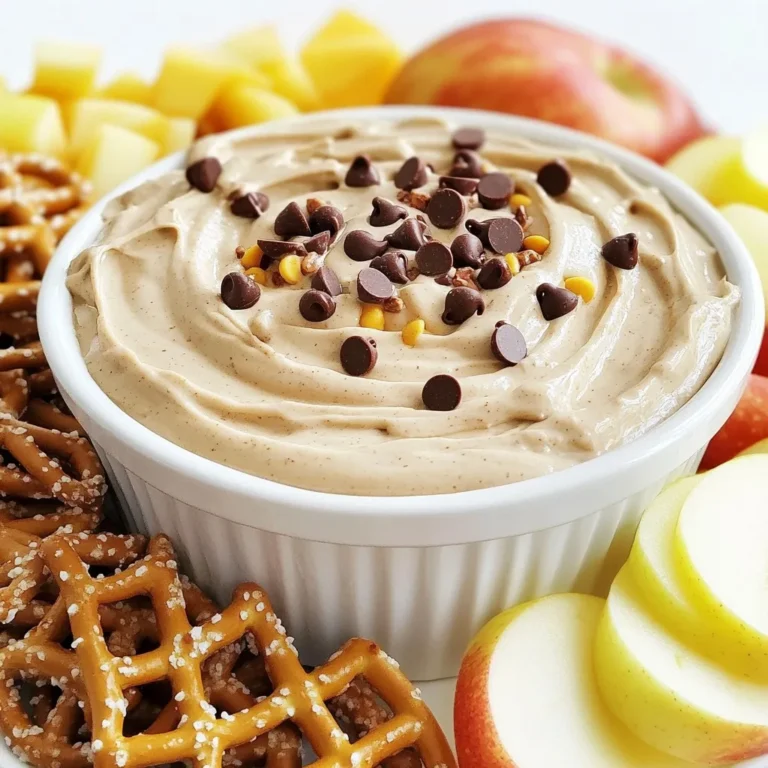 Für den Schokoladenstückchen Erdnussbutter Dip benötigst du: - 240 g cremige Erdnussbutter - 120 g Frischkäse, weich - 30 g Puderzucker - 30 g brauner Zucker - 1 Teelöffel Vanilleextrakt - 80 g Mini-Schokoladenstückchen - In Scheiben geschnittene Äpfel, Brezeln und Graham Cracker zum Dippen Diese Zutaten ergeben einen cremigen und leckeren Dip, der großartig zu vielen Snacks passt. Ich empfehle, hochwertige Marken für die Erdnussbutter und den Frischkäse zu wählen. Marken wie Skippy oder Jif bieten eine gute Erdnussbutter. Für den Frischkäse sind Philadelphia oder ähnliche Marken ideal. Diese Produkte sorgen für den besten Geschmack und die beste Textur. Hier ist eine grobe Schätzung der Nährwerte pro Portion (bei 8 Portionen): - Kalorien: 180 - Fett: 12 g - Kohlenhydrate: 15 g - Zucker: 5 g - Eiweiß: 4 g Diese Werte können leicht variieren, je nach den verwendeten Marken und Mengen. Der Dip ist reich an Geschmack und bietet eine süße Belohnung. {{ingredient_image_2}} Um den Schokoladenstückchen Erdnussbutter Dip zu machen, benötigst du nur wenige Schritte. Nimm eine mittelgroße Rührschüssel. Gib die cremige Erdnussbutter und den weichen Frischkäse hinein. Mische die beiden Zutaten gut mit einem Handmixer oder einem Schneebesen. Rühre, bis die Mischung glatt und cremig ist. Füge dann den Puderzucker und den braunen Zucker hinzu. Rühre weiter, bis alles gut vermischt ist. Der Dip sollte dick und cremig sein. Danach gib den Vanilleextrakt in die Mischung. Rühre erneut, bis der Vanillegeschmack gleichmäßig verteilt ist. Jetzt kommen die Mini-Schokoladenstückchen. Hebe sie vorsichtig unter, sodass sie gleichmäßig im Dip verteilt sind. Übertrage den Dip in eine Servierschüssel. Glätte die Oberfläche mit einem Spatel. Du kannst auch die Rückseite eines Löffels nutzen, um schöne Wirbel zu machen. Serviere den Dip sofort oder kühle ihn für eine Stunde im Kühlschrank. Ich empfehle, einen Handmixer zu benutzen. Er spart Zeit und sorgt für eine gleichmäßige Konsistenz. Der Handmixer macht das Rühren einfach. Wenn du keinen Handmixer hast, ist ein Schneebesen eine gute Alternative. Es dauert jedoch länger, die Mischung cremig zu bekommen. Mit einem Handmixer erreichst du die perfekte Textur schneller. Achte darauf, dass du nicht zu lange mixt, um den Dip nicht zu überarbeiten. Die Textur ist wichtig für den Genuss. Achte darauf, die Erdnussbutter und den Frischkäse gut zu vermengen. Wenn der Dip zu dick ist, füge einen Teelöffel Milch hinzu. Rühre gut um, bis die gewünschte Konsistenz erreicht ist. Für eine luftigere Textur kannst du die Mischung nicht zu lange rühren. So bleibt sie leicht. Wenn du mehr Schokoladenstückchen magst, füge einfach mehr hinzu. Das gibt dem Dip einen reichhaltigen Geschmack und eine tolle Optik. Um die perfekte Konsistenz für deinen Schokoladenstückchen Erdnussbutter Dip zu erzielen, beachte einige Tipps. Zuerst solltest du cremige Erdnussbutter verwenden. Diese sorgt für eine glatte Textur. Frischkäse hilft, den Dip schön cremig zu machen. Rühre die beiden Zutaten gut zusammen. Wenn die Mischung zu dick ist, füge einen kleinen Spritzer Milch hinzu. Für einen leichteren Dip kannst du den Puderzucker schrittweise hinzufügen. So kontrollierst du die Süße und die Dicke. Ein häufiger Fehler ist, die Zutaten nicht richtig zu mischen. Wenn du den Frischkäse und die Erdnussbutter nicht gut vermengst, bleibt der Dip klumpig. Nutze einen Handmixer für das beste Ergebnis. Ein anderer Fehler ist, den Vanilleextrakt zu früh hinzuzufügen. Warte bis die anderen Zutaten gut vermischt sind. So entfaltet sich das Aroma besser. Vermeide es auch, den Dip zu lange im Kühlschrank zu lassen. Dies kann die Textur verändern. Für eine schöne Präsentation arrangiere die Snacks um den Dip. Schneide Äpfel in dünne Scheiben. Lege sie zusammen mit Brezeln und Graham Crackern an den Rand. Streue einige Mini-Schokoladenstückchen oben auf den Dip. Das macht ihn einladender. Du kannst auch die Rückseite eines Löffels verwenden, um schöne Wirbel in den Dip zu ziehen. So sieht er besonders ansprechend aus. Pro Tipps Frischkäse vorher aufwärmen: Lassen Sie den Frischkäse vor der Verwendung auf Zimmertemperatur kommen, damit er sich leichter mit der Erdnussbutter vermengen lässt. Variieren Sie die Süße: Passen Sie die Menge an Puderzucker und braunem Zucker nach Ihrem Geschmack an, um die Süße des Dips zu optimieren. Zusätzliche Textur hinzufügen: Fügen Sie gehackte Nüsse oder Keksstückchen hinzu, um dem Dip mehr Textur und einen zusätzlichen Crunch zu verleihen. Dip kühl servieren: Kühlen Sie den Dip vor dem Servieren für mindestens 30 Minuten, um die Aromen zu intensivieren und eine angenehmere Konsistenz zu erreichen. {{image_4}} Wenn du Allergien hast, gibt es tolle Alternativen. Du kannst Mandelbutter oder Cashewbutter verwenden. Diese Optionen sind ebenso cremig und schmackhaft. Achte darauf, dass die Produkte keine Erdnüsse enthalten. Du kannst auch einen veganen Frischkäse wählen. So bleibt der Dip lecker und allergiefrei. Um den Dip noch besser zu machen, füge neue Aromen hinzu. Honig bringt eine süße Note. Karamell sorgt für eine köstliche, reichhaltige Tiefe. Du kannst auch Zimt oder Kakao hinzufügen, um einen neuen Geschmack zu kreieren. Experimentiere mit verschiedenen Zutaten. So findest du deinen perfekten Dip. Mix-Ins machen den Dip interessanter. Du kannst gehackte Nüsse oder getrocknete Früchte hinzufügen. Diese sorgen für mehr Textur und Geschmack. Für die Toppings sind extra Mini-Schokoladenstückchen perfekt. Du kannst auch bunte Streusel oder Kokosraspel verwenden. Diese bringen Farbe und Spaß auf den Tisch. Um den Schokoladenstückchen Erdnussbutter Dip frisch zu halten, bewahre ihn in einem luftdichten Behälter auf. Dies verhindert, dass er austrocknet oder Gerüche aus dem Kühlschrank aufnimmt. Du kannst auch Frischhaltefolie direkt auf die Oberfläche legen, um die Frische zu erhalten. So bleibt der Dip cremig und lecker. Im Kühlschrank hält der Dip bis zu einer Woche. Achte darauf, ihn vor dem Servieren gut umzurühren, da sich die Zutaten leicht trennen können. Wenn der Dip nach ein paar Tagen dicker wird, kannst du etwas Milch hinzufügen, um ihn wieder cremig zu machen. So bleibt er auch nach mehreren Tagen noch ein Genuss. Du kannst den Dip auch einfrieren, um ihn länger haltbar zu machen. Fülle ihn in einen gefriergeeigneten Behälter und lasse etwas Platz, da sich der Dip beim Einfrieren ausdehnt. Er bleibt so bis zu drei Monate frisch. Um ihn aufzutauen, lege ihn über Nacht in den Kühlschrank. Rühre ihn nach dem Auftauen gut durch, um die Konsistenz wieder herzustellen. Der Dip hält sich bis zu einer Woche im Kühlschrank. Lagern Sie ihn in einem luftdichten Behälter. Achten Sie darauf, den Dip vor dem Servieren gut umzurühren. Wenn Sie ihn länger aufbewahren, kann die Textur sich ändern. Der Geschmack bleibt jedoch meist gut. Ja, Sie können die Zutaten anpassen. Zum Beispiel können Sie Erdnussbutter durch Mandelbutter ersetzen. Auch der Frischkäse kann durch griechischen Joghurt ersetzt werden. Wenn Sie den Zucker reduzieren möchten, ist das auch möglich. Experimentieren Sie mit verschiedenen Zutaten für neue Geschmäcker! Dieser Dip passt gut zu verschiedenen Snacks. Hier sind einige tolle Optionen: - In Scheiben geschnittene Äpfel - Brezeln - Graham Cracker - Selleriestangen - Bananenstücke Diese Snacks sorgen für einen tollen Kontrast in Geschmack und Textur. Sie bringen die Süße des Dips perfekt zur Geltung. Der Artikel gibt eine klare Übersicht über die Zutaten und die Zubereitung eine köstlichen Dip. Ich habe dir schrittweise erklärt, wie du den Dip machst und welche Tipps dir helfen, die perfekte Konsistenz zu erreichen. Es gibt auch viele Variationen, die du ausprobieren kannst, besonders wenn du Allergien beachten musst. Schließlich habe ich wichtige Informationen zur Lagerung und häufige Fragen behandelt. Probiere die Schritte aus und genieße deinen Dip!