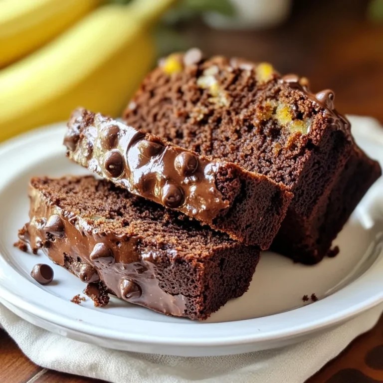 Um ein köstliches Schokoladen-Erdnussbutter-Bananenbrot zu backen, brauchst du folgende Hauptzutaten: - 3 reife Bananen, zerdrückt - 1/2 Tasse cremige Erdnussbutter - 1/2 Tasse Kokoszucker (oder brauner Zucker) - 1/4 Tasse Honig oder Ahornsirup - 2 große Eier - 1 Teelöffel Vanilleextrakt - 1 1/2 Tassen Weizenmehl - 1/2 Teelöffel Natron - 1/4 Teelöffel Salz - 1/2 Tasse Kakaopulver - 1/2 Tasse Schokoladenstückchen (halb-süß oder dunkel) - 1/4 Tasse gehackte Walnüsse (optional) Diese Zutaten bringen einen reichen, süßen Geschmack ins Brot. Die Kombination aus Bananen, Erdnussbutter und Schokolade ist einfach unschlagbar. Du kannst einige Zutaten anpassen, um das Rezept nach deinem Geschmack zu verändern: - Zuckerersatz: Verwende Erythrit oder Stevia anstelle von Kokoszucker für weniger Kalorien. - Glutenfreies Mehl: Nutze eine glutenfreie Mehlmischung, um das Brot glutenfrei zu machen. - Vegan: Ersetze die Eier durch Leinsamen oder Chia-Samen, um das Rezept vegan zu gestalten. Diese Varianten helfen dir, dein Bananenbrot anzupassen, ohne den guten Geschmack zu verlieren. Hier sind die Geräte, die du für die Zubereitung brauchst: - Eine große Schüssel zum Mischen - Eine Gabel zum Zerdrücken der Bananen - Ein Messbecher und Esslöffel für genaue Mengen - Eine Kastenform (23x13 cm) für das Backen - Ein Spatel zum Glätten des Teigs - Ein Zahnstocher oder eine Gabel, um das Brot zu testen Mit diesen Utensilien kannst du dein Schokoladen-Erdnussbutter-Bananenbrot einfach und schnell zubereiten. {{ingredient_image_2}} Heize deinen Ofen auf 175°C vor. Dies sorgt für eine gleichmäßige Backhitze. Fette eine Kastenform von 23x13 cm ein oder lege sie mit Backpapier aus. Das erleichtert das Herausnehmen des Brotes später. Nimm eine große Schüssel und zerdrücke drei reife Bananen mit einer Gabel. Mische die Banane gut, bis sie glatt ist. Füge 1/2 Tasse Erdnussbutter, 1/2 Tasse Kokoszucker, 1/4 Tasse Honig, zwei große Eier und 1 Teelöffel Vanilleextrakt hinzu. Rühre die Mischung, bis sie ganz glatt ist. In einer anderen Schüssel mische 1 1/2 Tassen Weizenmehl, 1/2 Teelöffel Natron, 1/4 Teelöffel Salz und 1/2 Tasse Kakaopulver. Diese Zutaten geben deinem Brot die richtige Textur und den köstlichen Schokoladengeschmack. Gib die trockenen Zutaten nach und nach in die feuchte Mischung. Rühre vorsichtig, bis alles gerade so vermischt ist. Vermeide es, zu lange zu rühren. Füge 1/2 Tasse Schokoladenstückchen und 1/4 Tasse gehackte Walnüsse hinzu, falls du sie magst. Gieße den Teig in die Kastenform und glätte die Oberfläche. Backe das Brot 50-60 Minuten. Ein Zahnstocher sollte sauber herauskommen. Nimm das Brot aus dem Ofen und lasse es 10 Minuten in der Form abkühlen. Dann lege es auf ein Kuchengitter zum vollständigen Abkühlen. Schneide das Brot und serviere es warm. Ein Klecks Erdnussbutter obendrauf macht es noch besser! Ein häufiges Problem ist das Übermischen des Teigs. Mische die trockenen Zutaten einfach unter die feuchten, bis sie gerade so vermischt sind. Wenn du zu lange rührst, wird das Brot zäh und trocken. Achte darauf, die Bananen gut zu zerdrücken. Klumpige Stücke können das Brot ungleichmäßig machen. Verwende auch reife Bananen, um den besten Geschmack zu erzielen. Der Teig für dein Bananenbrot sollte dick, aber nicht zu fest sein. Wenn er zu trocken wirkt, füge einen Esslöffel Milch oder Wasser hinzu. Das Kakaopulver kann den Teig etwas schwerer machen. Achte darauf, dass die Zutaten Raumtemperatur haben. Eier und Erdnussbutter sollten warm sein, um gut zu vermischen. Lass das Brot nach dem Backen gut auskühlen. Bewahre es in einem luftdichten Behälter auf. Ein Stück Folie über das Brot hilft, es frisch zu halten. Wenn du es länger aufbewahren möchtest, kannst du es einfrieren. Schneide das Brot in Scheiben, bevor du es einfrierst. So kannst du immer eine Portion genießen, wenn du Lust darauf hast. Pro Tipps Bananen reif wählen: Verwende sehr reife Bananen mit braunen Flecken, da sie süßer und aromatischer sind, was dein Brot noch leckerer macht. Erdnussbutter-Variationen: Experimentiere mit verschiedenen Erdnussbutter-Sorten, wie crunchy oder sogar mandelbasierter Erdnussbutter, um zusätzliche Textur und Geschmack zu erzielen. Backzeit überwachen: Jeder Ofen ist unterschiedlich, daher ist es wichtig, die Backzeit regelmäßig zu überprüfen, um ein Überbacken zu vermeiden. Ein Zahnstocher sollte sauber herauskommen. Für mehr Geschmack: Füge eine Prise Zimt oder Muskatnuss hinzu, um dem Teig eine warme, würzige Note zu verleihen, die besonders gut zu Schokolade passt. {{image_4}} Für mehr Geschmack kannst du Nüsse oder Trockenfrüchte hinzufügen. Walnüsse sind eine tolle Wahl. Sie geben dem Brot einen schönen Crunch. Du kannst auch Mandeln oder Pekannüsse verwenden. Wenn du Trockenfrüchte magst, probiere Rosinen oder getrocknete Cranberries. Diese sorgen für eine süße Note. Wenn du eine vegane Version machen möchtest, ersetze die Eier durch Chia-Eier. Mische dazu einen Esslöffel Chiasamen mit drei Esslöffeln Wasser. Lass es fünf Minuten stehen. Für eine zuckerfreie Variante benutze Erythrit oder Stevia. Diese Süßstoffe sind kalorienarm und lecker. Serviere das Bananenbrot warm mit einer Kugel Eis. Vanilleeis passt perfekt. Du kannst es auch toasten und zusätzlich Erdnussbutter auftragen. Das macht das Brot noch leckerer. Ein paar Schokoladenstückchen oben drauf runden das Ganze ab und machen es unwiderstehlich. Um dein Schokoladen-Erdnussbutter-Bananenbrot frisch zu halten, lagere es an einem kühlen, trockenen Ort. Verwende ein luftdichtes Gefäß oder Wickel es in Frischhaltefolie. So bleibt es saftig und lecker. Wenn du das Brot nicht sofort isst, kannst du es auch im Kühlschrank aufbewahren. Achte darauf, dass es gut verpackt ist, um Gerüche zu vermeiden. Das Einfrieren ist eine tolle Möglichkeit, um Reste zu nutzen. Lass das Brot zuerst ganz abkühlen. Schneide es in einzelne Scheiben. Wickel jede Scheibe in Frischhaltefolie und lege sie in einen Gefrierbeutel. So bleibt dein Bananenbrot bis zu drei Monate frisch. Wenn du es essen willst, nimm einfach eine Scheibe heraus und lass sie bei Raumtemperatur auftauen. Das Bananenbrot hält sich bei richtiger Lagerung etwa eine Woche. Wenn du Reste hast, probiere sie in verschiedenen Rezepten. Du kannst die Scheiben toasten und mit Joghurt oder Früchten servieren. Auch als Basis für einen Bananenbrot-Pudding eignet sich das Brot gut. So verwandelst du Reste in ein neues, köstliches Gericht. Die Zubereitung dauert nur 15 Minuten. Das Backen braucht etwa 50 bis 60 Minuten. Insgesamt bist du in etwa 1 Stunde und 10 Minuten fertig. Ja, du kannst andere Nussbutter nutzen. Mandelnussbutter oder Cashewbutter passt gut. Probiere es aus und finde deinen Favoriten. Dein Bananenbrot kann trocken sein, wenn du zu lange backst. Achte darauf, den Zahnstocher-Test zu machen. Wenn der Zahnstocher fast sauber ist, nimm das Brot raus. Du kannst die Schokoladenstückchen mit Trockenfrüchten tauschen. Auch Nüsse sind eine gute Option. Experimentiere mit verschiedenen Sorten für neuen Geschmack. In diesem Blogbeitrag haben wir uns mit dem köstlichen Schokoladen-Erdnussbutter-Bananenbrot beschäftigt. Wir haben die Zutaten, die Zubereitung und die besten Tipps geteilt. Es ist wichtig, die richtigen Zutaten zu wählen und häufige Fehler zu vermeiden. Mit unseren Variationen kannst du das Rezept an deinen Geschmack anpassen. Denke an eine korrekte Lagerung, um die Frische zu behalten. Jetzt bist du bereit, dein eigenes Bananenbrot zu backen! Viel Spaß beim Ausprobieren!