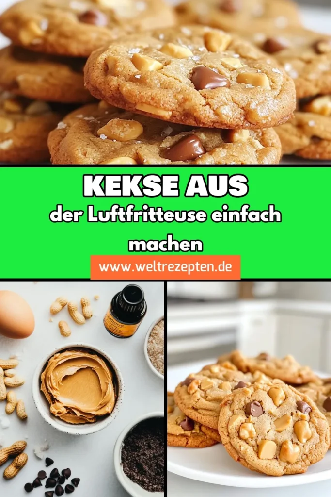 Entdecken Sie das perfekte Rezept für Luftfritteusen Erdnussbutterkekse! Diese einfachen Kekse mit Erdnussbutter sind nicht nur lecker, sondern auch gesund dank der Zubereitung in der Luftfritteuse. Sie benötigen nur wenige Zutaten und in nur 20 Minuten sind Ihre Erdnussbutter Kekse fertig. Ideal für ein schnelles Dessert! Probieren Sie das Erdnussbutter Kekse Rezept jetzt aus und verwöhnen Sie sich! #LuftfritteusenErdnussbutterkekse #ErdnussbutterKekseRezept #AirFryerKekse #GesundeKekseLuftfritteuse