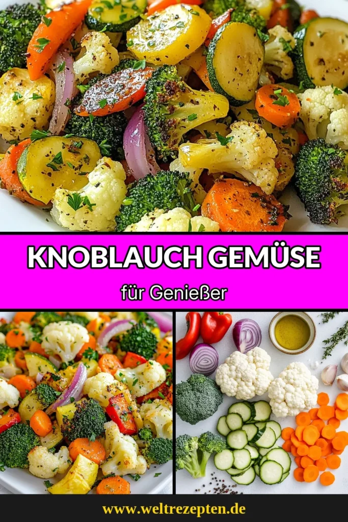 Entdecken Sie dieses köstliche Knoblauch Kräuter Gemüse Rezept mit einem gesunden Gemüse Medley aus Brokkoli, Blumenkohl und Zucchini. Dieses Ofengemüse mit Kräutern ist die perfekte vegetarische Beilage für jede Mahlzeit. Schnell und einfach zubereitet, bringt es Farbe und Geschmack auf Ihren Tisch. Speichern Sie dieses Rezept für Ihr nächstes Abendessen! #RöstgemüseRezept #Ofengemüse #VegetarischeBeilage #GesundesGemüseMedley