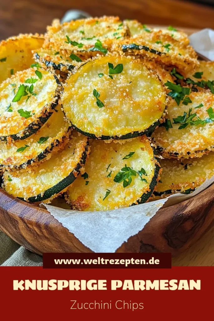 Entdecke die köstlichen Parmesan Zucchini Chips, die perfekte Wahl für knusprige Zucchini Snacks! Diese gesunden Snacks mit Zucchini sind glutenfrei und einfach im Ofen gebacken. In nur 40 Minuten zauberst du eine aufregende Snack-Option, die nicht nur lecker, sondern auch gesund ist. Probiere das Rezept aus und teile deine Kreationen! #ParmesanZucchiniChips #GlutenfreieSnacks #GesundeSnacks #ZucchiniChips