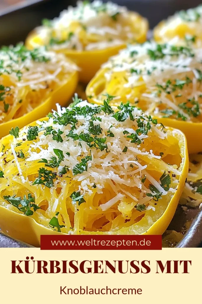 Entdecken Sie dieses leckere Spaghetti-Kürbis Rezept für cremige Knoblauch-Parmesan-Spaghetti! Dieses einfache vegetarische Kürbisgericht vereint gesunde Kürbisgerichte mit köstlicher Pasta. Mit nur wenigen Zutaten wie Knoblauch, Sahne und Parmesan zaubern Sie im Handumdrehen ein schmackhaftes Abendessen. Perfekt für alle, die nach einfachen Pasta Rezepten suchen. Speichern Sie es jetzt! #SpaghettiKürbis #Kürbisgericht #VegetarischeRezepte #EinfachKochen