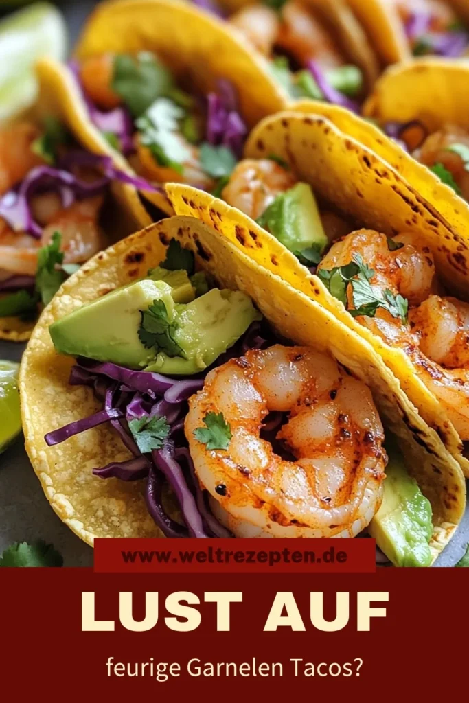 Entdecken Sie das köstliche Limetten Tacos Rezept mit unseren würzigen Chipotle Garnelen Tacos! Diese einfache Taco Rezepte sind ideal für jedes Treffen und bringen frischen Geschmack auf den Tisch. Die Garnelen Taco Zubereitung ist unkompliziert und schnell. Genießen Sie perfekt marinierte Garnelen in warmen Maistortillas, belegt mit frischem Gemüse. Probieren Sie es aus und speichern Sie es für Ihr nächstes Taco-Abendessen! #ChipotleGarnelenTacos #LimettenTacosRezept #GarnelenTaco #einfacheTacoRezepte