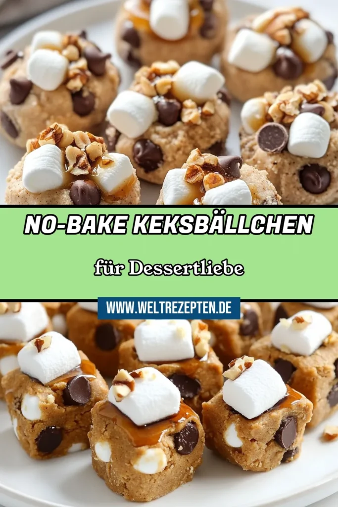 Entdecke das perfekte Rezept für No-Bake Keks-Teig Bällchen! Diese einfachen Keks Rezept sind nicht nur schnell zubereitet, sondern auch eine gesunde Snack Idee für jeden Tag. Vegan und mit Erdnussbutter Snacks gefüllt, sind sie ideal für Naschkatzen. Alltagstauglich und köstlich, einfach ausprobieren und genießen! Speichere dir dieses Rezept jetzt und verwöhne dich oder deine Freunde! #Kekse #VeganeSnacks #GesundeRezepte #NoBakeSnacks
